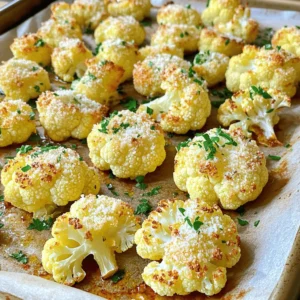 To make this dish, you need a few key items: - 1 medium head of cauliflower, cut into bite-sized florets - 1/2 cup freshly grated Parmesan cheese - 1/4 cup extra virgin olive oil - 1 teaspoon garlic powder - 1 teaspoon onion powder - 1/2 teaspoon smoked paprika - Sea salt and freshly cracked black pepper, to taste - Fresh parsley, finely chopped (for garnish) These simple ingredients come together to create a tasty and crispy dish. The cauliflower brings a nice texture, while the Parmesan adds a rich flavor. You can enhance the taste even more by adding: - Crushed red pepper flakes for heat - Lemon zest for a bright twist - Fresh herbs like thyme or rosemary Feel free to mix and match these options. They can elevate your dish to new heights! You will need a few tools to make this recipe easier: - A large mixing bowl - A baking sheet lined with parchment paper - A spatula or tongs for tossing - A cheese grater for the Parmesan Having the right tools helps you prepare everything efficiently. This way, you focus on creating a delicious meal without any hassle. For the full recipe, check the details provided above. First, preheat your oven to 425°F (220°C). This step is key for crispy cauliflower. While the oven heats, take a baking sheet and line it with parchment paper. This makes cleanup easy and prevents sticking. In a large bowl, mix together the olive oil, garlic powder, onion powder, smoked paprika, sea salt, and black pepper. Stir until the blend is smooth and fragrant. This marinade gives the cauliflower its delicious flavor. Next, add the cauliflower florets to the bowl. Toss them gently in the marinade. Make sure each floret gets coated well. This step is crucial for flavor. Spread the coated florets on the prepared baking sheet. Ensure they are in a single layer for even roasting. Sprinkle the grated Parmesan cheese over the top. This adds a tasty, crunchy layer. Roast in the oven for 25-30 minutes. Make sure to stir halfway through. You want a golden brown color. Once done, take the baking sheet out and let the cauliflower cool for a couple of minutes. This helps keep it crispy. Before serving, add some freshly chopped parsley on top. It adds color and a fresh taste. For an appealing presentation, serve on a nice platter and drizzle with a bit more olive oil. For the full recipe, check out the details above. To get the best crunch, follow these tips: - Use fresh cauliflower: Fresh florets roast better than frozen ones. - Keep space between florets: Don’t crowd the pan; give them room to breathe. - Coat evenly: Make sure each piece has a good layer of oil and seasoning. - Add cheese halfway: For the crispiest texture, sprinkle cheese halfway through cooking. Seasoning is key for flavor. You can customize it to fit your taste: - Add more garlic: If you love garlic, increase the garlic powder amount. - Spice it up: Try adding a pinch of cayenne for heat. - Fresh herbs: Add fresh rosemary or thyme for an herby kick. - Experiment with cheese: Different cheeses like cheddar or feta can change the taste. Timing and temperature make a big difference: - Preheat your oven: Always start with a hot oven at 425°F (220°C). - Roast for 25-30 minutes: This gives you a nice, golden color. - Stir halfway: Give the florets a stir at the halfway point for even cooking. - Watch the clock: Keep an eye on them towards the end to avoid burning. For the complete cooking process, follow the [Full Recipe]. {{image_4}} You can switch up the cheese for your crispy Parmesan roasted cauliflower. Try using Pecorino Romano for a sharper bite. Asiago adds a nutty flavor, while Gruyère brings a creamy touch. Each cheese gives a unique twist. Feel free to mix cheeses for extra depth. Just remember to adjust the amount based on how strong the cheese is. Experiment with different spices to create new flavor profiles. Cumin adds warmth, while curry powder gives a bold kick. For a zesty twist, add lemon zest or a bit of chili powder. You can also try mixing in fresh herbs like thyme or rosemary. These small changes can make your dish exciting. Each combination brings a new taste adventure. Want to make your dish heartier? Add other vegetables to your crispy cauliflower. Brussels sprouts roast well and add crunch. Carrots bring sweetness and color, while broccoli offers a nice contrast. Cut all veggies to a similar size for even cooking. Toss them in the same marinade as the cauliflower for a complete flavor experience. This mix not only looks great but also tastes delicious. To keep your leftover roasted cauliflower fresh, let it cool down first. Place it in an airtight container. It can stay in the fridge for up to four days. Make sure to label the container with the date. This way, you won't forget when you made it. For best results, reheat your leftover cauliflower in the oven. Set it to 350°F (175°C). Spread the cauliflower on a baking sheet. Heat it for about 10-15 minutes. This method keeps it crispy. Avoid using the microwave, as it can make the cauliflower soggy. If you want to store it longer, you can freeze the roasted cauliflower. Place the cooled florets in a freezer-safe bag. Remove as much air as possible before sealing. They can last for up to three months in the freezer. When you're ready to eat, thaw them in the fridge overnight before reheating. For the best flavor, use the frozen cauliflower within one month. Enjoy your crispy Parmesan roasted cauliflower even later! For the [Full Recipe], check the earlier sections. Yes, you can use frozen cauliflower. However, fresh cauliflower gives the best texture. If you use frozen, thaw it first. Pat it dry with a paper towel. This helps remove excess moisture. Less moisture means crispier results. Crispy Parmesan Roasted Cauliflower pairs well with many dishes. You can serve it with grilled chicken or fish. It also goes nicely with a fresh salad or quinoa. This dish makes a great side for pasta or as a main for a vegetarian meal. Absolutely! This recipe is great for meal prep. Make a big batch and store it in the fridge. It lasts for up to four days. Just reheat it in the oven for a few minutes to regain crispiness. To make this dish vegan-friendly, swap the Parmesan cheese for a vegan cheese. Nutritional yeast is another great choice. It adds a cheesy flavor without dairy. You can also try a mix of breadcrumbs and spices for extra crunch. Cauliflower is low in calories but high in nutrients. It is rich in vitamins C, K, and B6. Cauliflower is also a good source of fiber. This helps support digestion and keeps you full. Plus, it’s packed with antioxidants that may help protect your body. This blog post covers how to make Crispy Parmesan Roasted Cauliflower. You learned about key ingredients, tools needed, and step-by-step instructions. We also shared tips for perfect crispiness and variations to try. Storing and reheating leftovers was discussed too. In summary, this dish is tasty, easy, and fun to make. Enjoy experimenting with flavors and share your creations with others. Happy cooking!