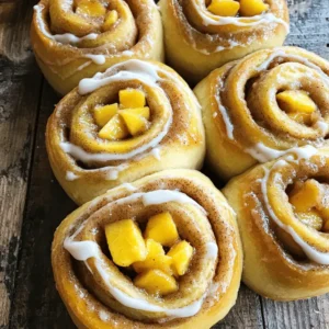To make peach cobbler cinnamon rolls, gather these main items: - 2 cups all-purpose flour - 1 cup diced fresh or canned peaches (drained if using canned) - ½ cup packed brown sugar - 2 teaspoons ground cinnamon - ½ cup granulated sugar - 1 teaspoon baking powder - ½ teaspoon baking soda - ½ teaspoon salt - ⅓ cup unsalted butter, melted - 1 large egg - ½ cup milk - 1 teaspoon vanilla extract - 1 cup powdered sugar (for the frosting) - 1-2 tablespoons milk (to adjust frosting consistency) These ingredients create a soft dough with sweet peach flavor. The blend of spices adds warmth and richness. You can add extra flavors to customize your rolls. Consider these options: - Chopped nuts (like pecans or walnuts) for crunch - A dash of nutmeg for warmth - A splash of almond extract for a nutty note - Fresh herbs like mint for a light touch - A sprinkle of sea salt on the frosting for contrast These options can elevate your rolls and make them special. If you have dietary needs, you can make easy swaps: - Use gluten-free flour instead of all-purpose flour for a gluten-free option. - Swap the egg for a flax egg (1 tablespoon ground flaxseed mixed with 2.5 tablespoons water) for a vegan choice. - Replace milk with almond milk or oat milk for a dairy-free alternative. These substitutions allow everyone to enjoy these tasty rolls, no matter their diet. For the full recipe, check the earlier section. First, let's get the oven ready. Preheat it to 375°F (190°C). While that heats up, grab your 9x13-inch baking dish. Lightly grease it with butter or line it with parchment paper. This step helps the rolls come out easily after baking. In a large bowl, mix the all-purpose flour, baking powder, baking soda, and salt. In another bowl, whisk together the melted butter, granulated sugar, egg, milk, and vanilla extract. Pour the wet mix into the dry mix. Stir until it becomes a soft dough. This dough is key to your rolls! Now for the filling! In a small bowl, combine the packed brown sugar and ground cinnamon. Brush a thin layer of melted butter over your rolled-out dough. Next, sprinkle the cinnamon-brown sugar mix evenly across the dough. Finally, add the diced peaches on top. Spread them out so every roll gets peachy goodness. Start from one long edge of the rectangle and roll the dough into a log. Make sure it’s nice and tight. Use a sharp knife to cut the log into 1-inch thick pieces. Place the rolls in your baking dish, leaving space for them to rise. Bake for 20-25 minutes, until golden brown. Use a toothpick to check if they’re done; it should come out clean. While your rolls are baking, whisk together the powdered sugar and 1 to 2 tablespoons of milk in a bowl. You want it smooth and pourable. If it’s too thick, add a bit more milk. After baking, wait for about 5 minutes. Drizzle the frosting over the warm rolls. The frosting will soak in a bit, adding sweetness to each bite. Enjoy these Peach Cobbler Cinnamon Rolls warm for the best taste! For the full recipe, check out the details! To get the best dough, you need the right texture. Start with your flour. Measure it correctly, using the spoon and level method. Avoid packing the flour. When mixing, combine the dry and wet ingredients gently. The dough should feel soft and slightly sticky. If it’s too dry, add a little milk. If it's too wet, sprinkle a bit of flour. This balance is key to great rolls. Even baking makes all the difference. Make sure your oven is fully preheated before placing the rolls inside. This step helps them rise and bake evenly. Arrange the rolls in the baking dish with space in between. This space allows hot air to flow around them. Rotate the dish halfway through baking for even heat. You can check doneness by using a toothpick. It should come out clean when they are ready. Adding flavor can make your cinnamon rolls extra special. Consider adding a pinch of nutmeg to the cinnamon-brown sugar filling. This can give a warm, spicy edge. You can also toss in some chopped nuts or caramel for added texture. A splash of almond extract in the dough can deepen the taste. These small changes make a big impact, enhancing your Peach Cobbler Cinnamon Rolls. For the full recipe, check back to ensure you don’t miss any important steps! {{image_4}} You can swap peaches for other fruits. Try using fresh or frozen blueberries, strawberries, or apples. Each fruit brings its own flavor. Blueberries add a burst of sweetness. Strawberries give a bright, fresh taste, while apples offer a warm, cozy vibe. Just make sure to chop the fruit small, so it mixes well in the rolls. For a fun twist, you can add nuts or chocolate to the mix. Chopped pecans or walnuts add a crunchy texture. You can also sprinkle chocolate chips for a sweet surprise. Roll the dough with your filling, but add these goodies before you roll it up. This creates delightful layers of flavor and texture. You can easily make these rolls vegan or gluten-free. For vegan rolls, substitute milk with almond milk and use flaxseed meal instead of the egg. For gluten-free options, swap the all-purpose flour with a gluten-free blend. Make sure your baking powder is also gluten-free. These swaps keep the flavors rich and the rolls tender. You can still enjoy the joy of Peach Cobbler Cinnamon Rolls with these modifications. For the full recipe, check the details above! To keep your Peach Cobbler Cinnamon Rolls fresh, store them in an airtight container. Place a piece of parchment paper between layers to prevent sticking. They stay fresh for 2 to 3 days at room temperature. If you want them to last longer, consider refrigerating them. They will keep for up to a week in the fridge. To reheat your rolls, you have a few options. The microwave works well for a quick fix. Heat for 10 to 15 seconds until warm. For a crispy exterior, use the oven. Preheat your oven to 350°F (175°C). Place the rolls on a baking sheet and heat for about 5 to 10 minutes. Freezing these rolls is a great idea for future treats. To freeze, let them cool completely. Wrap each roll tightly in plastic wrap and then in aluminum foil. This helps prevent freezer burn. You can freeze them for up to three months. When you’re ready to enjoy, thaw them in the fridge overnight. Reheat them as mentioned above for a fresh taste. Yes, you can use canned peaches for this recipe. Just make sure to drain them well. Canned peaches work well and save time. They can still provide great flavor and sweetness. If using fresh peaches, the rolls will taste even more vibrant. These rolls last about three days at room temperature. Store them in an airtight container to keep them fresh. You can also refrigerate them, which can extend their shelf life by a few days. Just remember, the texture may change a little. These rolls pair well with coffee or tea for breakfast. You can also serve them with whipped cream or vanilla ice cream for dessert. Fresh fruit or a drizzle of caramel sauce adds extra flavor too. They make a lovely treat for brunch gatherings. To make the frosting thicker, add more powdered sugar. If it’s too thick, add more milk, one tablespoon at a time. Mix until you reach your desired consistency. This way, you can customize the frosting to suit your taste. Yes, you can make these rolls in advance. Prepare the rolls, then cover and refrigerate them before baking. When you are ready, let them sit at room temperature for 30 minutes before baking. This helps them rise nicely and bake evenly. You can also freeze baked rolls for later enjoyment. You learned how to make delicious Peach Cobbler Cinnamon Rolls. We covered the main ingredients and optional ones for flavor. You now know how to prepare, bake, and store these rolls. Unique variations let you enjoy different tastes and textures. With these tips, your rolls will impress everyone. Go ahead and try this fun recipe! Enjoy baking and sharing your tasty treats.