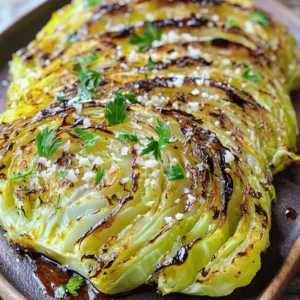 - 1 medium green cabbage - 4 tablespoons extra virgin olive oil - 4 cloves garlic, minced or pressed - 1 teaspoon smoked paprika - 1 teaspoon onion powder - ½ teaspoon sea salt - ¼ teaspoon freshly cracked black pepper - 2 tablespoons balsamic vinegar - Fresh parsley, finely chopped (for garnish) - Grated Parmesan cheese (optional, for serving) Using fresh ingredients makes a big difference. Fresh cabbage gives you crisp texture and great flavor. Fresh garlic adds a strong, savory taste. Olive oil should be high-quality for the best flavor. When you use fresh items, your dish will taste vibrant and delicious. You can easily swap some ingredients. If you want a different oil, use avocado oil instead. For a garlic-free option, try onion or shallot. If you are lactose intolerant, skip the Parmesan cheese. Always check for allergens if you serve others. These simple swaps keep your dish tasty and safe for everyone. First, you need to preheat the oven to 400°F (200°C). This step is key. A hot oven helps roast the cabbage steaks evenly. Next, grab your medium green cabbage. Remove the outer leaves. With a sharp knife, cut the cabbage into thick slices, about 1 inch wide. You will get 4 to 6 hearty cabbage steaks. Make sure to cut straight down for even cooking. Now, let's make the garlic oil mixture. In a small bowl, mix together: - 4 tablespoons extra virgin olive oil - 4 cloves garlic, minced - 1 teaspoon smoked paprika - 1 teaspoon onion powder - ½ teaspoon sea salt - ¼ teaspoon freshly cracked black pepper Whisk these ingredients together until smooth. The smell will be amazing! Place the cabbage steaks on a large baking sheet lined with parchment paper. This makes cleanup easy. Use a brush to coat each side of the cabbage steaks with the garlic oil mixture. Make sure they are well-covered. This step adds flavor and helps them brown nicely. Time to roast! Put the baking sheet in the hot oven. Roast the cabbage steaks for 25-30 minutes. Flip them halfway through to ensure even cooking. You want the edges crispy and the centers tender. Once they are done, take the cabbage steaks out and let them cool for a few minutes. Serve them warm. For a nice touch, garnish with freshly chopped parsley. If you like, add a sprinkle of grated Parmesan cheese. This makes for a rich and tasty dish. For more details, check the Full Recipe. To get the most flavor from garlic, use fresh cloves. Fresh garlic has a strong taste that adds depth to your dish. When you mince or press garlic, you release its oils. This creates a bolder flavor. For the best results, let the garlic sit for a few minutes after chopping. This allows the enzymes to work their magic before cooking. You can also roast whole garlic cloves to make them sweet and creamy. Add these to your cabbage steaks for a unique twist. To ensure your cabbage steaks roast perfectly, follow a few key steps. First, cut your cabbage into thick, even slices. This helps them cook evenly. Make sure to coat each side well with the garlic oil mixture. This will help them brown nicely and keep them moist. Use parchment paper on your baking sheet to prevent sticking and make cleanup easy. Flip the steaks halfway through cooking to achieve a nice caramelization on both sides. Look for crispy edges and tender centers as your signal that they are done. If you want to switch things up, you can grill your cabbage steaks. Grilling adds a smoky flavor that pairs well with garlic. Preheat your grill to medium-high heat. Brush the cabbage steaks with the garlic oil mixture just like you would for roasting. Place them directly on the grill grates. Cook for about 5-7 minutes on each side. Check for grill marks and tenderness to know when they are ready. This method gives a different taste and texture to your dish, making it a fun option for outdoor cooking. For the full recipe, check out the complete steps above. Enjoy your cooking! {{image_4}} You can change the flavor of your oven roasted garlic cabbage steaks by adding spices. Try adding cumin for a warm taste. A dash of chili powder gives a nice kick. You could also use Italian herbs, like oregano or thyme, for a fresh touch. Experimenting with spices can make each meal unique and fun. Adding cheese or nuts can enhance the texture and flavor of your cabbage steaks. Feta or blue cheese adds a creamy richness. For a crunchy twist, sprinkle some chopped nuts like walnuts or almonds on top before roasting. You can also mix cheese into the garlic oil for a deeper flavor. If you want a vegan or gluten-free meal, this recipe is easily adaptable. The basic ingredients are already vegan and gluten-free. Just skip the cheese or use a vegan cheese substitute. You can also add more vegetables, like bell peppers or zucchini, for extra nutrients. This way, you keep the dish healthy and flavorful. For the full recipe, check out the Oven Roasted Garlic Cabbage Steaks. After enjoying your oven roasted garlic cabbage steaks, you may have some leftovers. To keep them fresh and tasty, follow these steps: - Cool Down: Let the cabbage steaks cool to room temperature before storing. - Use Airtight Containers: Place the steaks in an airtight container to prevent moisture loss. - Store in the Fridge: Keep the container in the refrigerator. They will stay fresh for up to 4 days. When you're ready to enjoy your leftovers, reheating is simple. Here’s how to do it: - Oven Method: Preheat your oven to 350°F (175°C). Place the cabbage steaks on a baking sheet. Heat for about 10-15 minutes or until warmed through. - Microwave Method: If you're in a hurry, place the steaks on a microwave-safe plate. Heat for 1-2 minutes, checking often to avoid overcooking. If you have more cabbage steaks than you can eat, freezing is a great option. Here’s how to do it: - Prepare for Freezing: Before freezing, let the steaks cool completely. This prevents ice crystals from forming. - Wrap Tightly: Wrap each steak in plastic wrap or aluminum foil. Then, place them in a freezer-safe bag. - Label and Date: Mark the bag with the date so you can track freshness. They will stay good in the freezer for up to 3 months. Using these storage tips, you can enjoy your oven roasted garlic cabbage steaks anytime! For the full recipe and more cooking ideas, check out the [Full Recipe]. Yes, you can use other types of cabbage. Savoy cabbage has a nice texture and flavor. Napa cabbage is also a great choice. Each type offers a unique taste and texture. Just keep in mind that cooking times may vary slightly. Oven roasted garlic cabbage steaks pair well with many dishes. You can serve them alongside grilled chicken or fish. They also go great with quinoa or rice for a vegetarian meal. A fresh salad can add a nice crunch and balance to your meal. The cabbage is done when the edges are crispy and golden brown. It should feel tender when pierced with a fork. If you want more crispiness, you can roast them a bit longer. Just watch closely to avoid burning. Yes, you can make these ahead of time. Roast the cabbage steaks and let them cool completely. Store in an airtight container in the fridge. When you’re ready to eat, just reheat them in the oven or microwave. This makes for a quick and tasty side dish later on. Oven roasted garlic cabbage steaks are a tasty, simple dish. We covered the fresh ingredients needed and tips for flavor. I shared step-by-step instructions to ensure great results. You can even explore fun variations and learn how to store leftovers. Remember, experimenting with spices and cooking methods can make it your own. Enjoy this healthy dish with family and friends. Happy cooking!