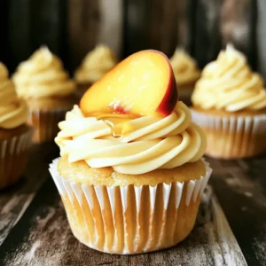 To create Honey Peach Cream Cheese Cupcakes, gather these simple ingredients: - 1 ½ cups all-purpose flour - 1 cup granulated sugar - ½ teaspoon baking powder - ½ teaspoon baking soda - ¼ teaspoon salt - ½ cup unsalted butter, softened to room temperature - 2 large eggs - 1 teaspoon vanilla extract - ½ cup sour cream - 1 cup fresh peaches, diced (about 2 medium peaches) - 4 oz cream cheese, softened - ⅓ cup honey - 1 teaspoon ground cinnamon These ingredients blend together to create a sweet and moist cupcake with a fluffy texture. Fresh peaches add a burst of flavor. Honey and cream cheese frosting give it a rich and sweet finish. Each bite feels like a warm hug on a sunny day. You can find the full recipe to guide you step by step. Enjoy crafting these delightful treats! - Preheat your oven to 350°F (175°C) - Line a 12-cup muffin tin with cupcake liners Start by getting your oven nice and hot. This step is key for fluffy cupcakes. While the oven warms, grab your muffin tin and line it with cupcake liners. These liners help the cupcakes pop out easily after baking. - Whisk all-purpose flour, baking powder, baking soda, and salt Next, take a large bowl and add the dry ingredients. Whisk together the all-purpose flour, baking powder, baking soda, and salt until well mixed. This helps the cupcakes rise evenly as they bake. - Cream butter and granulated sugar together - Add eggs, vanilla, and sour cream to the mixture - Combine wet and dry ingredients gradually Now, in another bowl, cream the softened butter and granulated sugar. Mix until it’s fluffy and light. Then add the eggs one by one, mixing well after each. Stir in the vanilla and sour cream, making it nice and smooth. Gradually add the dry mix to the wet mixture. Be gentle; overmixing can make your cupcakes tough. - Fold diced peaches and ground cinnamon into the batter It’s time to add flavor! Gently fold in the diced peaches and ground cinnamon. The peaches will add sweetness, while the cinnamon gives warmth. Make sure they are evenly spread throughout the batter. - Fill cupcake liners with batter and bake for 18-20 minutes Using a spoon or ice cream scoop, fill each cupcake liner about two-thirds full with batter. Place the muffin tin in the oven and bake for 18-20 minutes. Check with a toothpick; it should come out clean when they are done. - Combine softened cream cheese and honey until smooth While your cupcakes cool, let’s make the frosting. In a mixing bowl, beat the softened cream cheese and honey until smooth. This creamy frosting will pair perfectly with your sweet cupcakes. - Frost cooled cupcakes and add peach slices and honey drizzle Once your cupcakes are completely cool, it’s time to frost them. You can pipe or spread the honey cream cheese frosting on top. For a pretty touch, add a slice of fresh peach and a drizzle of honey on each cupcake. This will make them look as good as they taste! For the full recipe, check out the details above! - Ensure butter is room temperature. This helps it blend smoothly. - Do not overmix the batter. Mix just until combined for light cupcakes. - Experiment with spices like nutmeg or cardamom. These can add warmth. - Use different types of honey for varied flavor. Each honey brings its own taste. - Pair with fresh fruit or a scoop of ice cream. This adds brightness and creaminess. - Serve with tea or coffee for a delightful afternoon treat. The flavors complement each other well. {{image_4}} You can make these cupcakes even better with simple swaps. If you need gluten-free options, try using almond flour instead of all-purpose flour. It gives a nice nutty flavor. You can also switch fresh peaches for other fruits. Mango and strawberries work great too, adding their own unique taste. If you want to change up the frosting, consider using mascarpone cheese. It creates a rich and creamy texture. You can also swap honey for maple syrup if you prefer a different sweetness. Both options taste great and keep the cupcakes delightful. Making these cupcakes vegan is easy! Use flax eggs instead of regular eggs. You can also use plant-based cream cheese for the frosting. If you want fewer calories, reduce the sugar. This way, you can enjoy a tasty treat without worry. For the full recipe, check out the complete guide on Honey Peach Cream Cheese Cupcakes. Store your honey peach cream cheese cupcakes in an airtight container at room temperature. They stay fresh for 2-3 days. This method keeps them soft and tasty. Avoid direct sunlight to maintain their flavor. You can refrigerate the cupcakes for up to a week. If you want to keep them longer, freeze them for up to 3 months. Freezing is great for meal prep or saving for a special occasion. For the best results, freeze cupcakes without frosting. This way, they keep their texture and flavor. When you're ready to enjoy, just thaw them and add the frosting. This keeps every bite as delightful as the first. To make your cupcakes moist, ensure the butter and eggs are at room temperature. Cold ingredients can lead to a dense texture. Also, do not overbake the cupcakes. Keep a close eye on them in the oven. Bake until golden brown and a toothpick inserted in the center comes out clean. Yes, you can use canned peaches. However, it’s important to drain and pat them dry. This removes excess moisture that can make the batter too wet. Fresh peaches bring a bright flavor, but canned can work in a pinch. If you need a substitute for cream cheese, try Greek yogurt or silken tofu. Greek yogurt gives a nice tang, while silken tofu adds creaminess. Both options keep the frosting smooth and tasty! To check if the cupcakes are done, insert a toothpick into the center. If it comes out clean, they are ready. If there’s batter on the toothpick, bake them a little longer. This step ensures you get perfect, fluffy cupcakes. These cupcakes combine the sweetness of peaches with a soft, moist texture. We covered the ingredients, simple steps, and tips for success. You can adjust flavors or try new ingredients for added variety. Remember to store them properly to keep them fresh. Baking is fun and rewarding, so don’t hesitate to experiment. Enjoy your time in the kitchen, and share these treats with others when you can!