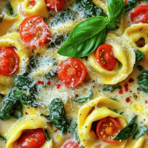 - Fresh cheese tortellini - Extra virgin olive oil - Garlic - Cherry tomatoes Fresh cheese tortellini is the star here. It brings a soft and cheesy bite. Extra virgin olive oil adds rich flavor and helps cook the garlic. Fresh garlic gives a nice aroma. Cherry tomatoes add sweetness and color to the dish. - Heavy cream (or half-and-half) - Parmesan cheese - Italian seasoning - Red pepper flakes Heavy cream or half-and-half makes the sauce rich and smooth. Parmesan cheese adds a salty and nutty taste. Italian seasoning gives a mix of herbs that enhance the flavor. Red pepper flakes add a hint of heat; you can adjust this to your taste. - Baby spinach - Salt and black pepper - Fresh basil for garnish Fresh baby spinach adds a pop of green and nutrients. Salt and black pepper enhance all the flavors. Fresh basil leaves are the perfect garnish, adding aroma and a touch of freshness. For the full experience, check the Full Recipe for Marry Me Tortellini and enjoy making this creamy and flavorful delight! To start, fill a large pot with water. Add a good amount of salt to the water. This step helps to flavor the tortellini. Bring the water to a rolling boil. Carefully add the cheese tortellini to the pot. Cook them according to the package instructions until they are al dente. Once cooked, drain the tortellini in a colander. Set them aside, making sure they are well-drained. Next, grab a large skillet and heat the extra virgin olive oil over medium heat. When the oil is hot, add the minced garlic. Sauté the garlic for about 30 seconds until it smells great. Be careful not to burn it! Then, add the halved cherry tomatoes to the skillet. Cook for 2-3 minutes until the tomatoes soften and release their juices. This step adds a fresh flavor to the dish. Now it's time to make the creamy sauce. Gradually pour in the heavy cream while stirring to blend. Increase the heat a little and bring the mixture to a gentle simmer. Add the freshly grated Parmesan cheese, dried Italian seasoning, and red pepper flakes if you like some heat. Let this sauce simmer for about 3-4 minutes until it thickens slightly. Stir occasionally to keep it from sticking. For the full recipe, remember to check the instructions to combine everything perfectly! To get the best texture, cook your tortellini until it's al dente. This means it should be firm to the bite but not hard. Overcooking makes it mushy, which ruins the dish. Here’s how to do it right: - Use a big pot of salted water. - Bring it to a boil before adding the tortellini. - Stir gently to prevent sticking. - Follow the package time closely for perfect texture. After cooking, drain the tortellini in a colander. Make sure to shake off excess water. This keeps the sauce from getting too watery. You can adjust the spice levels to fit your taste. If you like heat, add more red pepper flakes. For milder flavors, reduce the amount. Here are a few tips: - Start with a small amount of spice, then taste as you go. - Balance the garlic with salt and pepper. This helps the flavors shine. - Fresh herbs can add great taste. Toss in some fresh basil for a bright kick. A good presentation makes your dish look even better. Here are some garnishing tips: - Tear fresh basil leaves and sprinkle them on top. This adds color and flavor. - Use a nice plate to serve. A white plate makes colors pop. - Serve with a side of garlic bread for a classy touch. These tips will help you create a dish that looks and tastes amazing. For the full recipe, check out the Marry Me Tortellini section. {{image_4}} You can switch up the cheese in Marry Me Tortellini for a fun twist. Try using ricotta or mozzarella instead of Parmesan. Each type of cheese gives a new taste. You can also add vegetables. Think about using zucchini, bell peppers, or mushrooms. These veggies add color and crunch to your dish. If you need it gluten-free, find gluten-free tortellini. Many stores carry great options made from rice or corn. For vegetarian lovers, you can skip the meat and still enjoy this dish. Just focus on the creamy sauce and fresh veggies. You won't miss the meat at all! Feeling adventurous? You can swap out the creamy sauce for pesto. Pesto brings a fresh, herby taste to your meal. Just mix it in as you would with the cream. Alternatively, try a tomato sauce. This gives a tangy flavor that pairs well with the tortellini. Both sauces can make this dish new and exciting. For the full recipe, check it out! - Store leftovers in an airtight container. - Keep in the fridge for up to three days. - Place parchment paper between layers to avoid sticking. - Always cool the dish to room temperature before sealing. - Use the microwave for quick heating. - Heat in short bursts for even warming. - The stovetop keeps the texture nice. - Add a splash of cream or water to prevent drying. - Stir often to avoid overcooking the pasta. - You can freeze the fully cooked tortellini. - Place in a freezer-safe bag or container. - For uncooked, freeze the tortellini before adding the sauce. - Thaw in the fridge overnight for best results. - Reheat directly from frozen using stovetop or microwave. For the full recipe and detailed cooking instructions, please check the [Full Recipe]. Marry Me Tortellini is a creamy pasta dish that many love. It mixes cheese tortellini with garlic, tomatoes, and cream. This dish bursts with flavor and is easy to make. The combination of fresh ingredients makes it hard to resist. People often say it’s so good, you might want to marry it! In the fridge, Marry Me Tortellini lasts about 3 to 4 days. Store it in an airtight container to keep it fresh. If you want to keep it longer, you can freeze it. Frozen, it can last up to 3 months. Just make sure to thaw it in the fridge before reheating. Yes, you can add proteins to Marry Me Tortellini! Some great options are grilled chicken, shrimp, or sausage. Cook the protein separately and mix it in before serving. This adds flavor and makes the dish more filling. Adjust the cooking time based on the protein you choose to ensure it’s cooked well. This blog post covered how to make Marry Me Tortellini. You learned about key ingredients like fresh cheese tortellini and tomatoes. I explained the creamy sauce, cooking steps, and helpful tips. You can even customize the dish for dietary needs or try different sauces. In the end, this dish is easy and quick. It’s sure to impress anyone who tries it. Now, you have the tools to create a flavorful meal. Enjoy cooking!