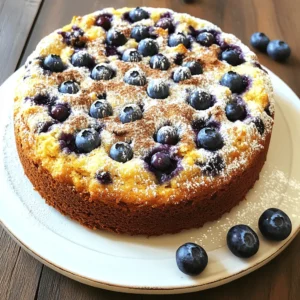 - 2 cups all-purpose flour - 1 cup granulated sugar - 1/2 cup unsalted butter - 2 large eggs - 1 cup sour cream - 1 teaspoon pure vanilla extract - 1 teaspoon baking powder - 1/2 teaspoon baking soda - 1/2 teaspoon salt - 1 1/2 cups fresh blueberries - 1/2 teaspoon ground cinnamon (topping) - 1/4 cup packed brown sugar (topping) - 1 tablespoon fresh lemon zest To create the perfect blueberry coffee cake, you need key ingredients. Each one plays a big role in taste and texture. The all-purpose flour gives the cake its structure. The granulated sugar adds sweetness. Unsalted butter makes it rich, while eggs provide moisture. Sour cream keeps the cake soft and fluffy. Pure vanilla extract enhances flavor. You also need leavening agents like baking powder and baking soda. These help the cake rise. Salt balances the sweetness. Fresh blueberries add a burst of flavor. For the topping, ground cinnamon and brown sugar create a sweet crust. Lemon zest adds a refreshing twist. - Different types of berries - Nuts like pecans or walnuts - Cream cheese filling Feel free to mix things up! You can use other berries for variety. Nuts add crunch. A cream cheese filling gives a rich taste. These options make your coffee cake unique and fun! For more details, check the Full Recipe. - Preheat oven to 350°F (175°C). - Grease the baking dish. Start by preheating your oven to 350°F (175°C). This step is key, as it helps the cake bake evenly. While the oven warms up, grease a 9x13 inch baking dish. Use butter or cooking spray to ensure the cake won't stick. This makes serving much easier. - Creaming butter and sugar. - Adding eggs and sour cream. In a large bowl, combine softened butter and granulated sugar. Use a mixer to cream them together. Mix until the blend is light and fluffy. This should take about 2-3 minutes. Next, add the eggs one at a time. Mix well after each egg. Lastly, stir in the sour cream and pure vanilla extract until smooth. - Sifting dry ingredients. - Folding in blueberries and lemon zest. In another bowl, sift together the flour, baking powder, baking soda, and salt. Gradually add this dry mix to the wet ingredients. Stir gently; be careful not to overmix. Overmixing can make the cake dense. Then, fold in the blueberries and lemon zest. Take your time here. You want the blueberries to stay whole. - Pouring batter into the dish. - Preparing the cinnamon-sugar topping. - Baking time and indicators. Once your batter is ready, pour it into the greased dish. Use a spatula to spread it evenly. In a small bowl, mix brown sugar and ground cinnamon. Sprinkle this mixture over the cake batter. Bake in the oven for 45-50 minutes. Check for doneness by inserting a toothpick into the center. If it comes out clean, your coffee cake is ready. For the full recipe, refer to the earlier section. Enjoy creating this delicious blueberry treat! To bake a perfect blueberry coffee cake, keep the oven temperature steady. A consistent heat helps your cake rise evenly. Use an oven thermometer to check the actual temperature. Fresh ingredients really make a difference. Choose plump blueberries and fresh eggs for the best taste. Avoid overmixing your batter. Mix until just combined for a light texture. Overmixing can lead to a dense cake, which is not what we want. Also, remember to prep your baking dish well. Grease it properly to prevent sticking. If the cake sticks, it can ruin your lovely slices. Blueberry coffee cake pairs great with coffee or tea. The flavors complement each other perfectly. For an eye-catching presentation, dust the cake with powdered sugar before serving. You can also add a fresh blueberry on each slice. A little whipped cream on the side enhances the taste too! Enjoy your delightful slice of blueberry bliss! {{image_4}} You can change the flavor of your blueberry coffee cake. Instead of just blueberries, try using mixed berries. Blackberries, raspberries, or strawberries add fun tastes. Each berry brings its own sweetness and tartness to the cake. Adding citrus zest can also brighten the flavors. A tablespoon of lemon or orange zest makes a big difference. This small change adds a fresh twist to every bite. The brightness of citrus pairs well with blueberries. If you are gluten-free, don't worry! You can still enjoy this coffee cake. Simply swap the all-purpose flour for almond or coconut flour. These flours give a nice texture while keeping the cake light. Just remember, you might need to adjust the liquid. Almond flour absorbs more moisture than regular flour. Start with less liquid and add as needed. Do you want a vegan version? It’s easy! Replace the eggs with applesauce or flaxseed. For flaxseed, mix one tablespoon of flaxseed meal with three tablespoons of water. Let it sit for five minutes. This mixture works like an egg in your cake. Using applesauce is simple too. One-fourth cup of applesauce replaces one egg. It keeps the cake moist and adds a hint of sweetness. You can still enjoy a slice of blueberry bliss without eggs! For full details on making this cake, check the Full Recipe. To keep your blueberry coffee cake fresh, store it properly. First, let the cake cool completely. Then, cover it with plastic wrap or aluminum foil. This keeps moisture in and prevents drying out. You can store it at room temperature for up to three days. If you want it to last longer, refrigerate it. In the fridge, it stays good for about a week. For freezing, slice the cake first. Wrap each slice in plastic wrap, then put them in a freezer-safe bag. This way, you can grab a slice anytime. The cake freezes well for up to three months. When you want to enjoy it, just thaw it in the fridge overnight. To reheat your blueberry coffee cake, you have a few options. If you want the best texture, use the oven. Preheat your oven to 350°F (175°C). Place the slices on a baking sheet and cover them with aluminum foil. Heat for about 10 to 15 minutes. This keeps the cake moist and soft. You can also use the microwave for quick reheating. Place a slice on a microwave-safe plate. Heat it for about 20 to 30 seconds. Keep an eye on it to avoid drying it out. Enjoy your warm blueberry coffee cake with a cup of coffee or tea! To keep your blueberry coffee cake moist, use sour cream. This adds richness and moisture. Also, do not overmix the batter. Mixing too much can lead to a dry cake. Bake at the right temperature. If the oven is too hot, it can dry out the cake. Lastly, let the cake cool in its pan for a bit before serving. This helps it retain moisture. Yes, you can use frozen blueberries. Thaw them and drain excess water first. Frozen blueberries can make the batter too wet if you don’t drain them. They may also burst more than fresh ones. But, they still taste great in the cake. If you use frozen, add them straight from the freezer for a fun swirl. To check if the coffee cake is done, insert a toothpick in the center. If it comes out clean, the cake is ready. You can also look at the top; it should be golden brown. The edges will start to pull away from the pan slightly. These signs tell you it’s time to take the cake out of the oven. For the full recipe, check out the Blueberry Bliss Coffee Cake section above. To make a delicious blueberry coffee cake, gather the right ingredients and follow simple steps. You mix your wet and dry ingredients, then add fresh blueberries. Remember to avoid common mistakes like overmixing. With the right tips, you can make your cake moist and perfect every time. Try different flavors and store leftovers wisely. Enjoy with coffee or tea for the best flavor. With these easy techniques, you can create an inviting treat that everyone will love. Baking can be fun and rewarding, so give it a try!