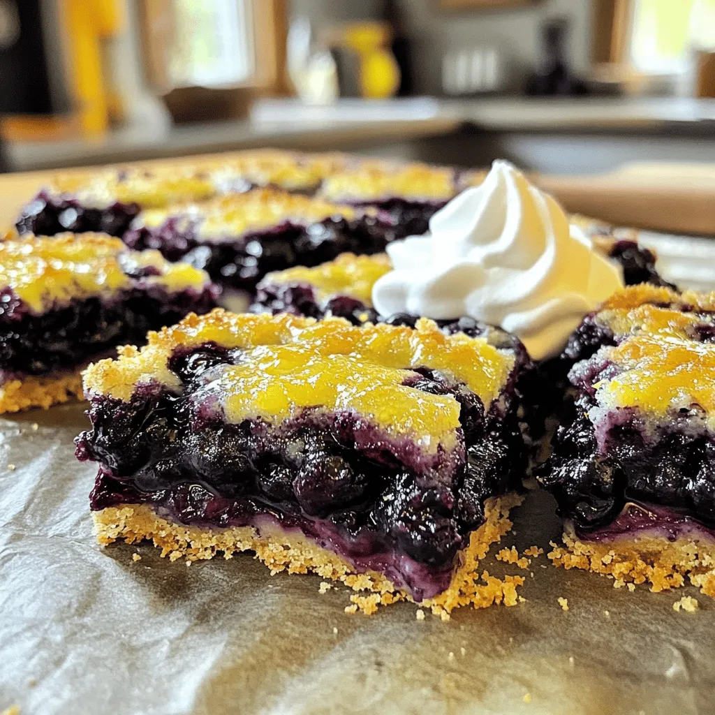 - 2 cups fresh blueberries - 1 cup granulated sugar - 2 tablespoons freshly squeezed lemon juice - 1 teaspoon lemon zest - 1 tablespoon cornstarch - 2 cups all-purpose flour - 1 teaspoon baking powder - 1/2 teaspoon baking soda - 1/2 teaspoon salt - 1/2 cup unsalted butter, softened to room temperature - 3/4 cup packed brown sugar - 2 large eggs, at room temperature - 1 teaspoon pure vanilla extract - 1/2 cup milk, at room temperature - Whipped cream for serving (optional) When I think of the Magnolia Bakery Blueberry Jamboree, I see a bright burst of flavor. Fresh blueberries are key. They add sweetness and a lovely color. The granulated sugar and lemon juice enhance the blueberries' taste. Cornstarch helps thicken the filling, making it just right. The base of this dessert is made from simple ingredients. All-purpose flour gives it structure. Baking powder and baking soda help it rise, while salt adds depth. Unsalted butter and brown sugar create a rich, moist batter. Eggs and vanilla extract bring it all together. Finally, milk ensures a smooth texture. If you want to serve it with whipped cream, that’s a nice touch. It adds creaminess and balances the fruitiness. For the full recipe, be sure to check the details. - Set the oven temperature to 350°F (175°C). - Use parchment paper or butter to prepare the baking dish. First, you want to preheat your oven. This step is key to getting a nice rise on your Blueberry Jamboree. While your oven heats up, grab a 9-inch square baking dish. You can either grease it with butter or line it with parchment paper. This makes for easy removal later. - Combine blueberries, sugar, lemon juice, zest, and cornstarch. - Cook until bubbly and thickened. Now, let’s work on the blueberry filling. In a medium saucepan, toss in 2 cups of fresh blueberries, 1 cup of granulated sugar, 2 tablespoons of fresh lemon juice, 1 teaspoon of lemon zest, and 1 tablespoon of cornstarch. Place this over medium heat. Stir gently as it warms. You should see it bubble and thicken in about 5 to 7 minutes. Once thick, take it off the heat and let it cool a bit. - Whisk the dry ingredients. - Cream butter and brown sugar. - Add eggs and vanilla, then combine with dry ingredients and milk. Next, grab a mixing bowl for the dry ingredients. Whisk together 2 cups of all-purpose flour, 1 teaspoon of baking powder, 1/2 teaspoon of baking soda, and 1/2 teaspoon of salt. Set this aside. In another large bowl, cream 1/2 cup of softened unsalted butter with 3/4 cup of packed brown sugar. Use an electric mixer on medium speed. Beat until it’s light and fluffy. Add 2 large eggs one at a time, mixing well after each. Then stir in 1 teaspoon of pure vanilla extract. Now, mix the dry ingredients into the creamed butter mixture gradually. Don’t over-mix! Pour in 1/2 cup of milk and stir until you have a smooth batter. This batter is the base for your Blueberry Jamboree. You’re just steps away from a delicious dessert. To achieve the best texture, avoid over-mixing the batter. Mix just until you see no dry flour. This helps keep the cake light and fluffy. Always ensure your eggs and milk are at room temperature before you start. This simple step helps the batter blend smoothly. For a delightful look, serve the jamboree with whipped cream. It adds a lovely creaminess that pairs well with the blueberries. You can also garnish with fresh blueberries and a sprinkle of lemon zest. This not only looks pretty but adds a burst of flavor. If your base turns out soggy, try baking it a bit longer. Make sure to check with a toothpick to ensure even baking. For even baking, be sure to spread your batter evenly in the pan. This helps it cook uniformly. You can also rotate the pan halfway through baking for best results. For the full recipe, check out the Blueberry Delight Jamboree. {{image_4}} You can easily change the blueberries. Using frozen blueberries works great. They save you time and add flavor. Just toss them in without thawing. You can also switch to other berries. Raspberries or strawberries add a twist. Each berry brings its own taste. Experiment to find your favorite mix. If you need a gluten-free option, try gluten-free flour. It works well in this recipe. You can also make this dish vegan. Use a flaxseed meal mix for eggs. For butter, try coconut oil or vegan butter. These swaps keep the dessert tasty and fun for everyone. Want to spice things up? Add a pinch of cinnamon or nutmeg. These spices make the dish warm and cozy. You can also infuse the batter with almond extract. A little goes a long way in creating depth. These small changes make a big difference in flavor. If you're ready to dive into the full recipe, check out the [Full Recipe]. To keep your Blueberry Jamboree fresh, cover it tightly with plastic wrap or foil. Refrigerate it right away. This dessert lasts about three to four days in the fridge. You can freeze the jamboree for later. First, let it cool completely. Cut it into squares, then wrap each piece in plastic wrap. Place the wrapped pieces in a freezer-safe bag. It can stay in the freezer for up to three months. To enjoy, let the jamboree thaw in the fridge overnight. Reheat it in the oven at 350°F (175°C) for about 10 minutes. This warms it nicely without making it dry. To keep your jamboree moist, place a piece of bread in the container with it. The bread helps to maintain moisture. You can also drizzle a little lemon juice on top before storing. This adds flavor and keeps it fresh longer. Magnolia Bakery Blueberry Jamboree is a rich dessert that features fresh blueberries. It has a soft and moist base with a sweet blueberry filling. The top layer is slightly crispy, creating a nice contrast. The dessert is known for its vibrant color and delightful flavor. You can enjoy it warm or at room temperature. Serving it with whipped cream adds a creamy touch. This dessert is a true crowd-pleaser and a must-try! You will need about 15 minutes to prepare the Blueberry Jamboree. The baking time is around 35 to 40 minutes. In total, you will spend about 55 minutes from start to finish. It is quick enough for any occasion. Just follow the steps carefully, and you'll have a delicious dessert in no time. Yes, you can make this dessert ahead of time. I recommend baking it a day before you plan to serve. Once cooled, cover it tightly and store it in the fridge. When you are ready to serve, let it sit at room temperature for a bit. You can warm it in the oven if you prefer it warm. This way, the flavors will still shine through. You can find Magnolia Bakery Blueberry Jamboree at Magnolia Bakery locations. They often sell it in their shops. If you want to enjoy it at home, check their website for online options. They may have local delivery or shipping. This makes it easy to get this tasty treat wherever you are! The Blueberry Jamboree contains common ingredients like butter, eggs, and flour. This means it is not suitable for strict vegan or gluten-free diets. However, you can make some adjustments. Use gluten-free flour for a gluten-free version. For a vegan option, try using plant-based butter and flax eggs. Always check your ingredients to ensure they meet your dietary needs. To balance the sweetness, you can reduce the sugar in the recipe. Start by cutting the granulated sugar by a quarter. You can also use less brown sugar if you prefer. Adding a bit more lemon juice can help cut the sweetness as well. Taste the batter before baking to find the right balance for you. This way, you can enjoy a dessert that is just right! The Magnolia Bakery Blueberry Jamboree is a delightful dessert bursting with flavor. We covered the key ingredients, detailed step-by-step instructions, and shared useful tips for perfecting the dish. Don’t forget to explore variations to tailor the jamboree to your taste. Lastly, proper storage ensures you enjoy leftovers at their best. This sweet treat invites creativity, and the results are sure to impress. Dive in, have fun, and savor every bite!
