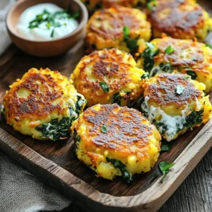 - 4 medium-sized potatoes, boiled and meticulously mashed - 1 cup of fresh spinach, finely chopped - 1 cup of your favorite cheese, grated (cheddar recommended) - 1/2 cup of onions, finely chopped - 2 cloves of garlic, minced - 1 teaspoon of paprika - 1/2 teaspoon of black pepper - Salt to taste - 1/2 cup of breadcrumbs - 1/4 cup of all-purpose flour - Oil for frying When you gather these ingredients, you set the stage for a delightful dish. The potatoes provide a creamy base, while the cheese adds a rich flavor. Fresh spinach brings a pop of color and nutrients. Onions and garlic infuse the cakes with a savory charm. Paprika and black pepper give a subtle kick that elevates the taste. Using breadcrumbs and flour helps create a crispy outside, while the oil ensures that golden finish. These ingredients work together to offer a satisfying meal that is both quick and easy to make. You can find the full recipe linked above, which guides you step-by-step to make these stuffed potato cakes. Start by mixing your mashed potatoes with fresh spinach and cheese. This blend makes a creamy and tasty filling. Then, add finely chopped onions and minced garlic. Finally, sprinkle in some paprika and black pepper for a nice kick. Mix everything until it is well combined. This step is crucial for flavor. Next, divide your potato mixture into equal portions. Aiming for 8 to 10 pieces works well. Shape each piece into a round patty. Dust each patty with all-purpose flour to help it hold together. This flour also helps create a nice crust when cooking. Heat oil in a frying pan over medium heat. Once the oil shimmers, it’s time to add your patties. Fry each side for about 4 to 5 minutes. You want them to turn a beautiful golden brown. To achieve this, don’t rush the process. Let them cook fully before flipping. When done, place the patties on a paper towel to soak up extra oil. They will be crisp and delicious! For the Full Recipe, check the earlier section. To make great stuffed potato cakes, start with good mashing. The potatoes should be smooth, with no lumps. This helps the cakes hold together. If your mash is too chunky, the cakes may fall apart. After mashing, mix in the other ingredients well. This helps create a nice blend of flavors. Coating your cakes in breadcrumbs is key. Make sure each patty is covered evenly. This gives a nice crunch when you fry them. If the coating is uneven, some parts may burn while others stay soft. A good coating adds flavor and texture. Heat your oil to the right level for frying. If it's too low, the cakes will soak up oil. If it's too high, they'll burn before cooking through. Medium heat works best. You want the outside crispy and the inside warm. Always test a small piece first. You can also bake the potato cakes. If you want to cut down on oil, this is a great choice. Preheat your oven to 400°F (200°C). Place the patties on a baking sheet lined with parchment paper. Bake for about 20-25 minutes, flipping halfway through. They will still be golden and delicious. For a tasty dip, pair your cakes with yogurt or sour cream. This balances the flavors nicely. You can also use a spicy sauce if you like heat. Fresh herbs add a nice touch, too. Sprinkle some chopped cilantro or parsley on top for color and flavor. This simple garnish makes your dish look vibrant and fresh. Enjoy! {{image_4}} You can mix up your stuffed potato cakes with many different fillings. Try adding cooked meats like shredded chicken or ground beef. You can also use veggies like mushrooms or bell peppers for a tasty twist. For a fun flavor, you can add cooked bacon or ham. Cheese adds a lot of taste. You can use various cheeses for different flavors. Try mozzarella for a gooey texture or feta for a tangy kick. Cream cheese can make your cakes creamy and rich. Just think about what you like! If you want to keep it gluten-free, use gluten-free breadcrumbs instead of regular ones. You can find these in most stores. Also, you can make these cakes vegan. Use mashed sweet potatoes instead of regular potatoes. For the filling, try using nutritional yeast for a cheesy taste without dairy. You can also use beans or lentils as a protein boost. They add great texture and flavor. Just remember to adjust your spices to suit your taste. These changes make your stuffed potato cakes fun and suitable for everyone. To keep your cooked potato cakes fresh, place them in an airtight container. Store them in the refrigerator for up to three days. If you want to keep them longer, freezing is a great option. Wrap each potato cake in plastic wrap and then place them in a freezer bag. They can last up to three months in the freezer. When it’s time to enjoy your leftovers, reheating matters. The best way is to use an oven or an air fryer. Preheat your oven to 350°F (175°C). Place the potato cakes on a baking sheet and heat for about 10-15 minutes. If using an air fryer, set it to 350°F (175°C) and reheat for about 5-7 minutes. This keeps them crispy and tasty. Avoid the microwave as it can make them soggy. Stuffed potato cakes can last about 3 to 5 days in the fridge. To check freshness, look for any off smells or changes in texture. If they feel dry or hard, it’s best to toss them. Yes, you can make stuffed potato cakes ahead of time. Prepare the cakes and store them in an airtight container in the fridge. When you’re ready to eat, just reheat them in a pan or oven until hot. This keeps them tasty and crisp. I love pairing stuffed potato cakes with creamy yogurt or tangy sour cream. You can also serve them with fresh salad or roasted veggies for a healthy side. A sprinkle of fresh herbs adds color and flavor, making the dish even more appealing. In this article, we covered how to make delicious stuffed potato cakes. We discussed the key ingredients, step-by-step instructions, and tips to achieve the best texture. You also learned about different filling ideas and storage options. Remember, these cakes are versatile and can fit any diet. Try new combinations to keep things fun. Enjoy your cooking, and make your meals memorable with these tasty treats!