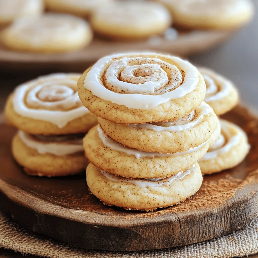 - 2 ½ cups all-purpose flour - 1 teaspoon baking soda - 1 teaspoon baking powder - ½ teaspoon salt - 1 tablespoon ground cinnamon - 1 cup unsalted butter, softened - 1 cup granulated sugar - 1 cup brown sugar, packed - 2 large eggs - 1 teaspoon vanilla extract - ½ cup powdered sugar - 2 tablespoons milk - 3 tablespoons granulated sugar - 1 teaspoon ground cinnamon To make these soft and chewy cinnamon roll sugar cookies, you need simple ingredients. Start by gathering all-purpose flour, baking soda, baking powder, and salt. Each plays a key role in the cookie's texture. Ground cinnamon adds that warm flavor we love in cinnamon rolls. Next, we use unsalted butter. It should be soft for easy mixing. The two types of sugar, granulated and brown, give the cookies a sweet taste. Eggs help bind it all together, while vanilla extract adds a lovely aroma. For the icing, mix powdered sugar with milk. This topping is sweet and creamy. Don’t forget the cinnamon sugar for rolling! It gives that classic cinnamon roll look and taste. You can find the full list of ingredients in the [Full Recipe]. Have fun gathering these items and let’s bake! - Set oven temperature to 350°F (175°C) - Prepare baking sheets with parchment paper Start by preheating your oven. This step is key to getting the right texture. While the oven heats, line your baking sheets with parchment paper. This keeps the cookies from sticking. - Combine dry ingredients in a bowl - Cream butter and sugars in a separate bowl - Incorporate eggs and vanilla into the mixture Next, grab a medium bowl. Whisk together the flour, baking soda, baking powder, salt, and cinnamon. In another bowl, beat the softened butter with both sugars until it is light and fluffy. This takes about 3-4 minutes. Add the eggs one at a time, mixing well after each. Then, mix in the vanilla extract for that warm, sweet flavor. - Refrigerate the dough for flavor and texture - Roll dough balls in cinnamon sugar mixture Cover the dough with plastic wrap. Chill it in the fridge for at least 30 minutes. This helps the flavors blend and makes rolling easier. After chilling, scoop the dough and roll it into balls. Next, roll each ball in a mix of sugar and cinnamon until they are coated. - Bake in preheated oven for 10-12 minutes - Cool cookies on wire rack Place the dough balls on your prepared baking sheets. Leave space between each ball. Bake them for 10 to 12 minutes. The edges should be golden, but the centers should still look soft. After baking, let them cool on the sheet for 5 minutes. Then, move them to a wire rack to cool completely. - Mix powdered sugar and milk to create icing - Drizzle icing over cooled cookies For the icing, combine powdered sugar and milk in a small bowl. Whisk until the mixture is smooth. Once the cookies have cooled, drizzle the icing over the top. This adds a sweet finish that makes them extra special. For the complete recipe, check the Full Recipe section. - Key temperatures for butter and eggs: Start with room temperature butter. It should be soft but not melted. Eggs should also be at room temperature. This helps create a smooth batter and makes it easier to mix. - Importance of not overmixing: Mix your dough just until combined. Overmixing can lead to tough cookies. The goal is a soft and chewy texture, so be gentle when combining the wet and dry ingredients. - How to check for doneness: Look for the edges to turn light golden. The centers should still look soft and slightly underbaked. They will continue to firm up while cooling. - Adjusting bake time for different ovens: Ovens can vary in temperature. Check for doneness a minute or two early. If your cookies are browning too fast, lower the temperature slightly. - Methods for applying icing: Use a spoon to drizzle icing over cookies for a homemade feel. You can also use a piping bag for more control and neat designs. - Customizing icing flavors: Add a splash of vanilla or almond extract to your icing. This small tweak brings extra flavor and excitement to your cookies. For the full recipe, check out the [Full Recipe]. {{image_4}} To make your cookies even tastier, try adding chocolate chips or nuts. Chocolate chips bring a sweet, rich flavor. They also add a nice texture. Nuts like walnuts or pecans add crunch and depth. You can also experiment with different extracts. For a twist, use almond extract instead of vanilla. This small change can create a whole new flavor profile. If you need gluten-free cookies, use gluten-free flour. It works well in this recipe. Make sure to check the package for one-to-one ratios. For a vegan version, swap the eggs with flax eggs or applesauce. Use coconut oil or vegan butter instead of regular butter. These swaps keep your cookies soft and chewy while meeting dietary needs. You can change these cookies with the seasons. For fall, add pumpkin spice. This gives a warm, cozy flavor. In winter, try adding peppermint extract. It creates a festive touch that pairs well with the cinnamon. Both variations can make your cookies special for any holiday. For the complete recipe, check the [Full Recipe]. To keep your soft and chewy cinnamon roll sugar cookies fresh, store them in an airtight container. This helps prevent them from drying out. You can stack the cookies, but place parchment paper between layers. If you want to save some dough for later, you can freeze it. Simply wrap it well in plastic wrap and place it in a freezer bag. Label the bag with the date, and it can last up to three months in the freezer. These cookies are best when eaten fresh. For optimal flavor and texture, enjoy them within a week. After that, they may start to lose their softness. You can tell cookies are going stale if they feel hard or crumble when you bite into them. If they start to smell off or lose their sweet aroma, it’s time to toss them. If your cookies have lost their soft texture, don’t worry! You can refresh them easily. To do this, preheat your oven to 350°F (175°C). Place the cookies on a baking sheet for a few minutes. Alternatively, you can use the microwave. Heat them in short bursts of 10 seconds until warm. Both methods will help restore some of that delightful chewiness. To check if the cookies are done, look for a few signs. The edges should be lightly golden brown. The centers should still look soft and puffy. If they feel firm to the touch but still soft in the middle, they are ready. Remember, they will continue to cook on the baking tray after you remove them from the oven. Yes, you can make the dough ahead of time. After mixing the dough, cover it tightly with plastic wrap. Chill it in the fridge for up to three days. When you are ready to bake, just scoop and roll the dough balls. If you want to store it longer, freeze the dough. You can freeze it for up to three months. Just remember to thaw it in the fridge before baking. If you need an egg substitute, there are several options. You can use 1/4 cup unsweetened applesauce for each egg. Another option is 1/4 cup mashed banana. You can also use flaxseed meal. Mix 1 tablespoon of flaxseed meal with 2.5 tablespoons of water. Let it sit for a few minutes to thicken. This will work well in the cookie recipe. To boost the flavor, consider adding more spices. You can mix in a pinch of nutmeg or ginger. Try a splash of almond extract along with the vanilla. For extra sweetness, add a few chocolate chips. These small changes can make a big difference in taste. Experiment with what you enjoy to find your perfect flavor! These cinnamon roll sugar cookies are easy to make and full of flavor. We detailed all the ingredients you'll need, from flour to the icing. The step-by-step instructions guide you through the process, from preheating the oven to cooling the cookies. With tips for perfect texture and helpful variations, you can customize these treats. Remember to store your cookies properly to keep them fresh. Enjoy experimenting and happy baking!
