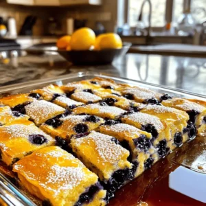 - 2 cups all-purpose flour - 2 cups buttermilk, shaken well - 1 cup fresh or frozen blueberries - 2 large eggs, at room temperature To make the best blueberry buttermilk pancake casserole, you need a few key ingredients. All-purpose flour forms the base, giving it structure. Buttermilk adds a rich flavor and keeps the dish moist. Blueberries burst with juice and sweetness, making every bite delightful. Eggs help bind everything together, ensuring a fluffy texture. - Maple syrup for drizzling - Fresh lemon zest for flavor enhancement You can enhance your casserole with a drizzle of maple syrup. It adds sweetness and a lovely shine. Fresh lemon zest brightens the dish with a zingy flavor. It lifts the taste of the blueberries and adds a fresh note. - Gluten-free flour alternative - Dairy-free buttermilk replacements If you need gluten-free options, there are great flour alternatives like almond flour or a gluten-free blend. For a dairy-free version, you can use almond milk or coconut milk with a splash of vinegar to mimic buttermilk. These substitutes let everyone enjoy this tasty treat without missing out. For the full recipe, check out the entire section on how to assemble and bake this delightful dish! - Preheat the oven to 350°F (175°C). - Grease the 9x13-inch baking dish with cooking spray or butter. This helps the casserole come out easily after baking. - In a large bowl, combine 2 cups of all-purpose flour, 2 tablespoons of granulated sugar, 1 tablespoon of baking powder, 1 teaspoon of baking soda, and 1/2 teaspoon of salt. - Whisk these dry ingredients until they blend well and have no lumps. - In another bowl, whisk 2 large eggs, 2 cups of buttermilk, 1/4 cup of melted butter, 1 teaspoon of pure vanilla extract, and 1 teaspoon of freshly grated lemon zest. - Make sure this mixture is smooth and well combined. - Pour the wet mixture into the dry ingredients. - Use a spatula to gently stir until just combined. It’s okay to have a few lumps; don’t over-mix! - Carefully fold in 1 cup of blueberries, making sure to keep them whole. - Pour the batter into the prepared baking dish. - Spread it evenly with a spatula for even cooking. - Bake in the oven for 25-30 minutes. Look for a golden brown top and a toothpick that comes out clean. Now you’re ready to enjoy a delicious Blueberry Buttermilk Pancake Casserole! For the full recipe, check out the notes above. To get the best texture in your casserole, do not over-mix the batter. Mixing too much can make the pancakes tough. You want to gently combine the wet and dry ingredients. It is okay to have a few small lumps. Room temperature ingredients also play a key role. Eggs and buttermilk mix better when they are at room temperature. This helps your casserole rise nicely and stay fluffy. To check for doneness, use a toothpick. Insert it into the center of the casserole. If it comes out clean, your dish is ready. If there’s batter on the toothpick, bake a bit longer. After baking, let the casserole cool for about 5-10 minutes. This cooling time makes slicing easier and keeps your pieces from falling apart. When it’s time to serve, plate the casserole with care. Use a colorful plate to make it pop. You can garnish slices with extra blueberries for a fresh look. A light dusting of powdered sugar adds sweetness and charm. If you like, drizzle warm maple syrup on top to enhance the flavor. This makes each bite even more delicious. For the full recipe, check the earlier section. {{image_4}} You can switch up the fruit in this casserole. Try using raspberries or strawberries instead of blueberries. Each berry brings a unique taste. You can also mix different berries for a berry medley. This makes the dish colorful and fun. Just remember, all berries work well in this recipe. They add natural sweetness and flavor. Want to spice things up? You can add cinnamon or nutmeg to the batter. These spices give the casserole a warm, cozy taste. Another fun idea is to mix in chocolate chips. The chocolate adds richness and makes it even more delicious. Both options create a new twist on the classic blueberry buttermilk pancake casserole. Looking for a vegan version? You can replace the eggs with flaxseed meal. Just mix one tablespoon of flaxseed with three tablespoons of water. Let it sit until it thickens. For a low-sugar option, cut back on the granulated sugar. You can also use a sugar substitute if you prefer. These changes help meet your dietary needs while still enjoying a tasty dish. For the full recipe, you can check the details above. After you enjoy your Blueberry Buttermilk Pancake Casserole, you may have some left. To store leftovers, let the casserole cool completely. Then, cover it tightly with plastic wrap or aluminum foil. You can also use an airtight container. This keeps the casserole fresh and moist. You can refrigerate the casserole for about 3 to 4 days. If you want to keep it longer, freezing is a great option. Freezing the casserole is easy. First, let it cool down fully. Then, cut it into squares. Wrap each square tightly in plastic wrap. After that, place the wrapped squares in a freezer bag. Be sure to label the bag with the date. This way, you can enjoy it later. It stays fresh in the freezer for up to 2 months. When you're ready to enjoy it again, remove a square from the freezer. Place it in the fridge overnight to thaw. If you need it fast, you can also thaw it in the microwave. To reheat, the oven is the best choice for texture. Preheat your oven to 350°F (175°C). Place the casserole square in a baking dish. Add a splash of milk to keep it moist. Cover the dish with foil to avoid drying out. Heat it for about 15-20 minutes. If you prefer using the microwave, it works too! Place a square on a microwave-safe plate. Heat it for about 30 seconds. Check if it’s warm. If not, heat for another 15 seconds. Enjoy your delicious Blueberry Buttermilk Pancake Casserole again! You can use regular milk mixed with vinegar or lemon juice. Just add 1 tablespoon of vinegar or juice to 1 cup of milk. Let it sit for 5 minutes. You can also try yogurt or sour cream thinned with water. These give a nice tang and work well in the recipe. Yes, you can prepare it in advance. Mix the batter the night before and store it in the fridge. Just remember to bake it in the morning. For storing leftovers, cover them well and keep them in the fridge. They will stay fresh for about 3 days. The casserole is done when it's golden brown on top. Insert a toothpick into the center. If it comes out clean, it's ready. You can also gently press the top. If it springs back, it’s done! Yes, nuts can add a nice crunch! Chopped walnuts or pecans work well. Just fold them in with the blueberries. Keep in mind that nuts can change the texture slightly. Enjoy experimenting to find your favorite mix! This blog post covered a simple yet delicious blueberry casserole recipe. We explored essential and optional ingredients, offering substitute options for special diets. I provided step-by-step instructions for baking and tips for perfect texture. We also discussed fun variations to try, along with essential storage information for leftovers. In the end, this blueberry casserole is not just tasty; it’s versatile. You can tweak it to fit your needs and preferences. Baking together can create happy moments and yummy memories. Enjoy every bite!