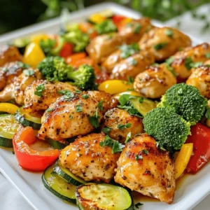 For a tasty meal, gather these ingredients: - 2 boneless, skinless chicken breasts, cut into bite-sized pieces - 1 cup assorted bell peppers (red, yellow, green), sliced into strips - 1 medium zucchini, sliced into half-moons - 1 cup broccoli florets - 1 tablespoon extra virgin olive oil - 1 teaspoon garlic powder - 1 teaspoon smoked paprika - 1 teaspoon dried oregano - Sea salt and freshly cracked black pepper, to taste - Fresh parsley, finely chopped (for garnish) When picking fresh ingredients, focus on these tips: - Chicken: Choose chicken that feels firm and has no odor. Fresh chicken should be pink, not gray. - Bell Peppers: Look for bright colors and smooth skin. They should feel heavy for their size. - Zucchini: Pick small to medium zucchinis. They should be firm and free from blemishes. - Broccoli: Choose florets that are bright green. Avoid yellowing or wilting. You can spice things up with these options: - Herbs: Add fresh thyme or rosemary for more flavor. - Spices: Try cayenne pepper for heat or ground cumin for earthiness. - Add-Ins: Toss in cherry tomatoes or snap peas for extra color and taste. For the full recipe, check out the recipe provided above. Start by cutting your chicken breasts into bite-sized pieces. Place them in a bowl. Drizzle the chicken with olive oil. Then, sprinkle the garlic powder, smoked paprika, and dried oregano on top. Add sea salt and black pepper to taste. Toss everything well. Make sure each piece of chicken gets covered in the spices. Next, add the sliced bell peppers, zucchini, and broccoli florets to the bowl. Use a spatula or your hands to mix gently. You want the veggies to be coated in that tasty oil and spice blend too. This helps them cook well and adds flavor. While you mix the chicken and veggies, preheat your air fryer to 400°F (200°C). Let it heat for about 5 minutes. This is an important step. It helps the chicken get that nice, crispy texture when cooking. Now, carefully transfer the chicken and veggie mix into the air fryer basket. Spread it out in a single layer. If your air fryer is small, cook in batches. This helps everything cook evenly. Cook for about 12-15 minutes. Be sure to shake the basket halfway through. This ensures all the food gets cooked well. The chicken should reach 165°F (74°C) inside. The veggies should be tender yet still a bit crisp. Once the cooking time is up, carefully take the basket out. Use tongs to move the chicken and veggies to a serving platter. Finish with a sprinkle of chopped parsley for color and flavor. You can also drizzle a little extra olive oil if you like. This step makes your meal look great and adds freshness! Enjoy this dish as a simple yet tasty meal. For the full recipe, check out the details above. To get juicy chicken, cut it into small pieces. This helps it cook evenly. Always preheat the air fryer for best results. I recommend cooking it at 400°F. Use a meat thermometer to check that it reaches 165°F. This ensures your chicken is safe to eat. When air frying vegetables, cut them into uniform sizes. This helps them cook at the same rate. Toss them in a bit of oil and seasoning for flavor. I like to add garlic powder and smoked paprika for a tasty kick. Avoid overcrowding the basket. This way, they will crisp up nicely. After using your air fryer, let it cool down. Remove the basket and wash it with warm soapy water. Use a soft sponge to avoid scratches. Wipe the inside of the fryer with a damp cloth. Regular cleaning keeps it in great shape. Follow these steps, and your air fryer will last longer. For a delicious meal idea, check out the Full Recipe for crispy air fryer chicken and colorful veggie medley! {{image_4}} You can swap chicken with other proteins easily. Tofu is a great choice for a meat-free meal. Use firm tofu to keep it from breaking apart. Just press and cube it before mixing with the veggies. Shrimp is another fantastic option. Shrimp cooks quickly and adds a nice flavor. Just adjust the cooking time to about 8-10 minutes. Feel free to change up the veggies based on what’s fresh. In spring, try snap peas and asparagus for a light touch. Summer offers zucchini and corn for sweetness. Fall brings squash and Brussels sprouts, while winter is perfect for hearty root vegetables. Mix and match to keep your meal exciting! You can also change the flavors easily. For a spicy kick, add cayenne pepper or chili flakes. This brings heat and depth. If you prefer something sweet, drizzle honey or maple syrup over the mix. You can also use teriyaki sauce for a savory-sweet combo. These changes make your air fryer chicken and vegetables unique every time. Check out the Full Recipe for more ideas! To store leftovers, let the chicken and veggies cool down first. Then, place them in an airtight container. You can keep them in the fridge for up to three days. Make sure to label the container with the date for easy tracking. To reheat, use the air fryer for best results. Set it to 350°F (175°C) and heat for about 5 to 7 minutes. This method keeps the chicken crispy and the veggies tender. If you don't have an air fryer, you can use a microwave, but the texture may change. If you want to freeze your meal, first let it cool completely. Put the dish in a freezer-safe container. It can last up to three months in the freezer. To reheat from frozen, thaw it overnight in the fridge. Then, use the air fryer or an oven to warm it up. This helps maintain the great taste and texture. Enjoy your easy meal anytime! For the full recipe, check out the detailed steps above. You can check the chicken by using a meat thermometer. The chicken should reach 165°F (74°C). This ensures it is safe to eat. If you do not have a thermometer, cut into a piece of chicken. The meat should be white, not pink, and the juices should run clear. Always double-check, as undercooked chicken can cause illness. Yes, you can air fry frozen vegetables with the chicken. However, they may need a bit more time to cook. Make sure to check them often. Frozen vegetables tend to release water, which can make them soggy. To avoid this, you might want to cook them separately for better texture. The best temperature for cooking chicken in an air fryer is 400°F (200°C). This high heat helps the chicken cook quickly and become crispy. Preheating the air fryer is also key. It ensures even cooking and a nice texture. To keep your vegetables crisp, cut them into uniform pieces. Smaller pieces cook faster and may become mushy. Use a light coat of oil for flavor without making them soggy. Cook them at a high temperature and avoid overcrowding the basket. This helps them cook evenly and stay firm. This blog post covered how to make air fryer chicken and vegetables. We discussed the best ingredients, clear steps, tips for great cooking, and fun variations. I shared storage advice to keep your meals fresh. Remember, using fresh ingredients and following the right steps leads to tasty meals. With practice, you will master air frying. Enjoy the process and experiment with new flavors!