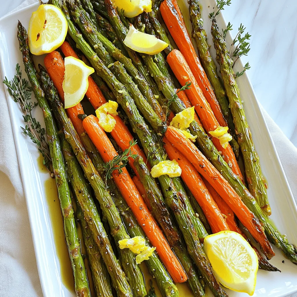Roasted Asparagus & Carrots Flavorful Healthy Dish