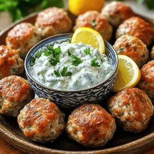 To make these tasty Greek turkey meatballs, gather the following items: - 1 lb ground turkey - 1/2 cup whole wheat breadcrumbs - 1/4 cup finely grated Parmesan cheese - 1/4 cup fresh parsley, chopped - 1/4 cup onion, finely chopped - 2 cloves garlic, minced - 1 tablespoon dried oregano - 1 teaspoon salt - 1/2 teaspoon freshly ground black pepper - 1/4 teaspoon red pepper flakes (optional, for heat) - 1 large egg, beaten - 1 tablespoon olive oil (for drizzling and cooking) These ingredients create a dish full of flavor and nutrition. The ground turkey keeps the meatballs light and healthy. Whole wheat breadcrumbs add bulk and texture. Fresh parsley and onion give a burst of freshness. Garlic and oregano provide a rich taste. You can tweak the recipe to suit your taste. Here are a few ideas: - Add feta cheese for a salty kick. - Use fresh dill instead of parsley for a unique flavor. - Serve with tzatziki sauce for a creamy touch. You can also pair the meatballs with pita bread and a side salad. This adds a nice crunch and balance. Turkey is a lean meat that packs a punch of protein. Each serving helps build muscle and keeps you full. Here are more benefits: - Lower in fat than beef or pork. - Contains essential vitamins and minerals like B vitamins and zinc. - Supports heart health due to its lower saturated fat content. Using turkey in your meatballs not only makes them healthier but also keeps them juicy and flavorful. You can feel good about serving this dish to your family and friends. For the full recipe, check out the detailed instructions. Start with a large mixing bowl. Add the ground turkey. Next, mix in the whole wheat breadcrumbs. Sprinkle in the grated Parmesan cheese and chopped parsley. Then, add the finely chopped onion and minced garlic. Toss in the dried oregano, salt, black pepper, and red pepper flakes if you like heat. Finally, crack in the beaten egg. Use your hands to mix everything gently. Be careful not to overwork the meat. You want soft and tender meatballs. Once your mixture is ready, it’s time to shape the meatballs. Take a small amount of the mixture in your hands. Roll it into a ball about 1.5 inches wide. Place each ball on a clean baking sheet. Make sure to leave space between them. This helps them cook evenly. Repeat this until you shape all the mixture into meatballs. Now, preheat your oven to 400°F (200°C). Line a baking sheet with parchment paper for easy cleanup. Place the meatballs on the sheet. Drizzle a little olive oil on top of each meatball. This gives them a nice brown color. Bake for 20-25 minutes. Check that they reach an internal temperature of 165°F (74°C). Once done, serve your Greek Turkey Meatballs warm. They pair well with tzatziki sauce for dipping. For the full recipe, check the earlier section. To keep your meatballs tender, do not overmix the meat. Use clean hands to gently mix the ingredients. This helps maintain moisture and creates a soft texture. Make sure to use fresh ingredients, like parsley and garlic. Fresh herbs add great flavor and moisture to the meat. I recommend baking your meatballs for an even cook. Preheat your oven to 400°F (200°C). Use a lined baking sheet or a silicone mat for easy cleanup. A meat thermometer is handy to check for doneness. Aim for an internal temperature of 165°F (74°C). This ensures safety while keeping them juicy. To boost flavor in your meatballs, try different spices. You can add cumin, lemon zest, or a pinch of cinnamon. Mixing in finely chopped spinach or red bell pepper gives extra taste and nutrition. Serve with tzatziki sauce for a refreshing dip. It pairs perfectly and adds a creamy touch to each bite. For the complete experience, follow the Full Recipe to explore all the flavors. {{image_4}} You can boost nutrition by adding vegetables. Chopped spinach or grated zucchini works well. Both add moisture and flavor without changing the taste. Just make sure to squeeze out excess water from zucchini. This keeps your meatballs firm and tasty. If you need gluten-free options, swap out breadcrumbs. Use ground oats or gluten-free breadcrumbs instead. This keeps the texture while making the dish suitable for everyone. You can also use almond flour for a low-carb choice. You can serve these meatballs in many ways. Try them on a warm pita with tzatziki sauce. Or, place them over a fresh salad for a light meal. They also taste great with pasta or rice, adding a Mediterranean twist. For a fun appetizer, serve them with toothpicks and a dipping sauce. For the full recipe, check out Greek Turkey Meatballs. Store your leftover meatballs in an airtight container. Keep them in the fridge. They will last for about three to four days. Make sure they cool down first. You can also layer parchment paper between meatballs to prevent sticking. Freezing is a great option for longer storage. First, let the cooked meatballs cool completely. Then, place them on a baking sheet in a single layer. Freeze them for about an hour. Once frozen, transfer them to a freezer-safe bag or container. They can stay good for up to three months. Reheat your meatballs in the oven for the best texture. Preheat the oven to 350°F. Place the meatballs on a baking sheet and cover them with foil. Heat for about 15-20 minutes. If you’re in a hurry, use the microwave. Heat them on medium power for 1-2 minutes. Always check that they are hot all the way through before serving. You can enjoy these meatballs warm with tzatziki sauce as a dip for extra flavor. For the complete recipe, check the Full Recipe. To keep meatballs moist, use ground turkey with some fat. Avoid lean turkey as it can dry out. Add breadcrumbs soaked in water or broth; this helps retain moisture. For extra flavor, mix in grated cheese or finely chopped vegetables. Mixing gently also helps. Overworking the meat can make it tough. Yes, you can make Greek Turkey Meatballs ahead. Prepare the meatballs and store them in the fridge for up to 24 hours. This allows flavors to meld. You can also freeze the meatballs. Just shape them, place on a baking sheet, and freeze. Once frozen, transfer to a zip-top bag for up to three months. Greek Turkey Meatballs are versatile. You can serve them with a fresh salad, pita bread, or rice. Consider pairing them with tzatziki sauce for dipping. Roasted vegetables or a grain bowl also work well. For a fun twist, place them in a wrap with fresh veggies. To check if the meatballs are done, use a meat thermometer. The internal temperature should reach 165°F (74°C). If you don’t have a thermometer, cut one open. It should be no longer pink inside, and the juices should run clear. This ensures they are safe to eat. Greek Turkey Meatballs are a tasty and healthy choice. We covered the key ingredients, from the main ones to optional additions. You learned how to prepare, shape, and bake them for perfect results. Tips provided ways to keep your meatballs tender and flavorful. Plus, you saw some great variations and storage tips to help you enjoy them longer. Now you can make these meatballs with confidence. Enjoy your culinary creation!