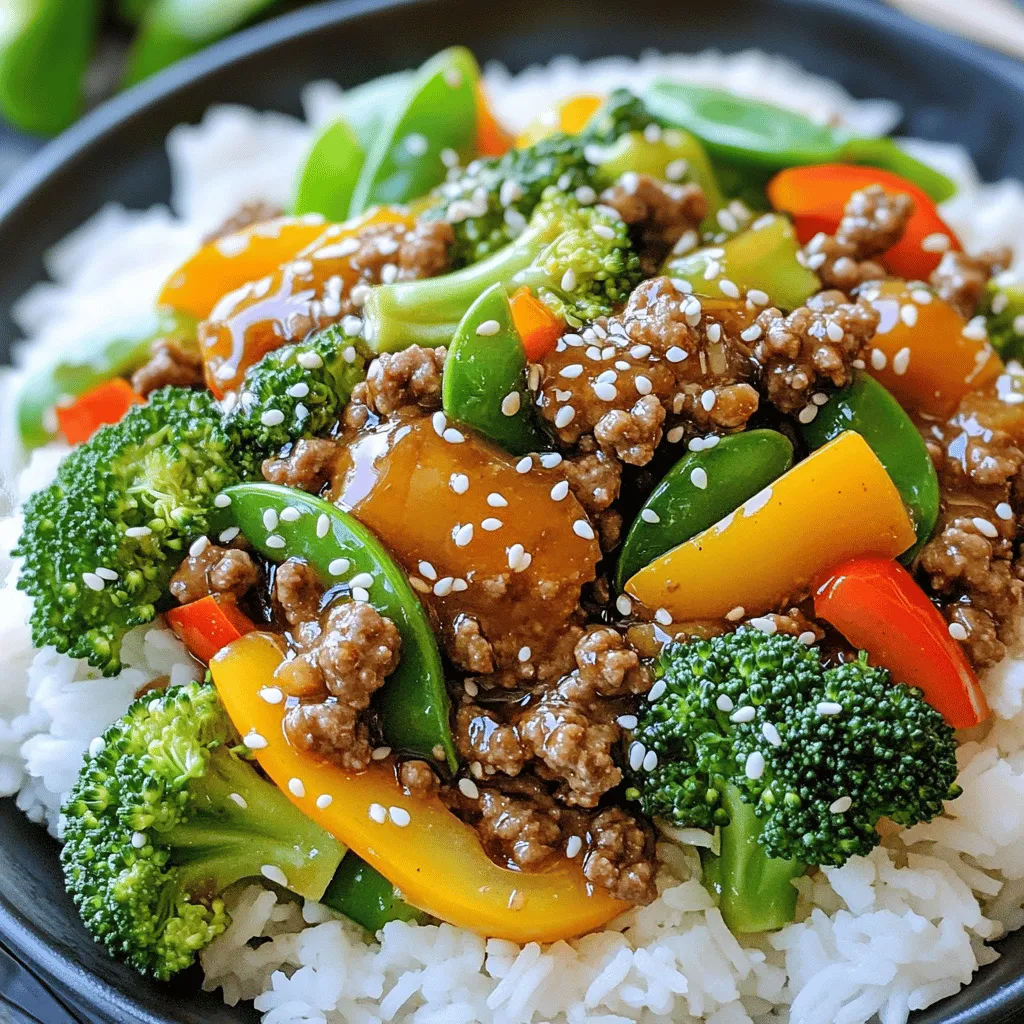 Quick & Easy Honey Garlic Ground Beef Stir-Fry Recipe