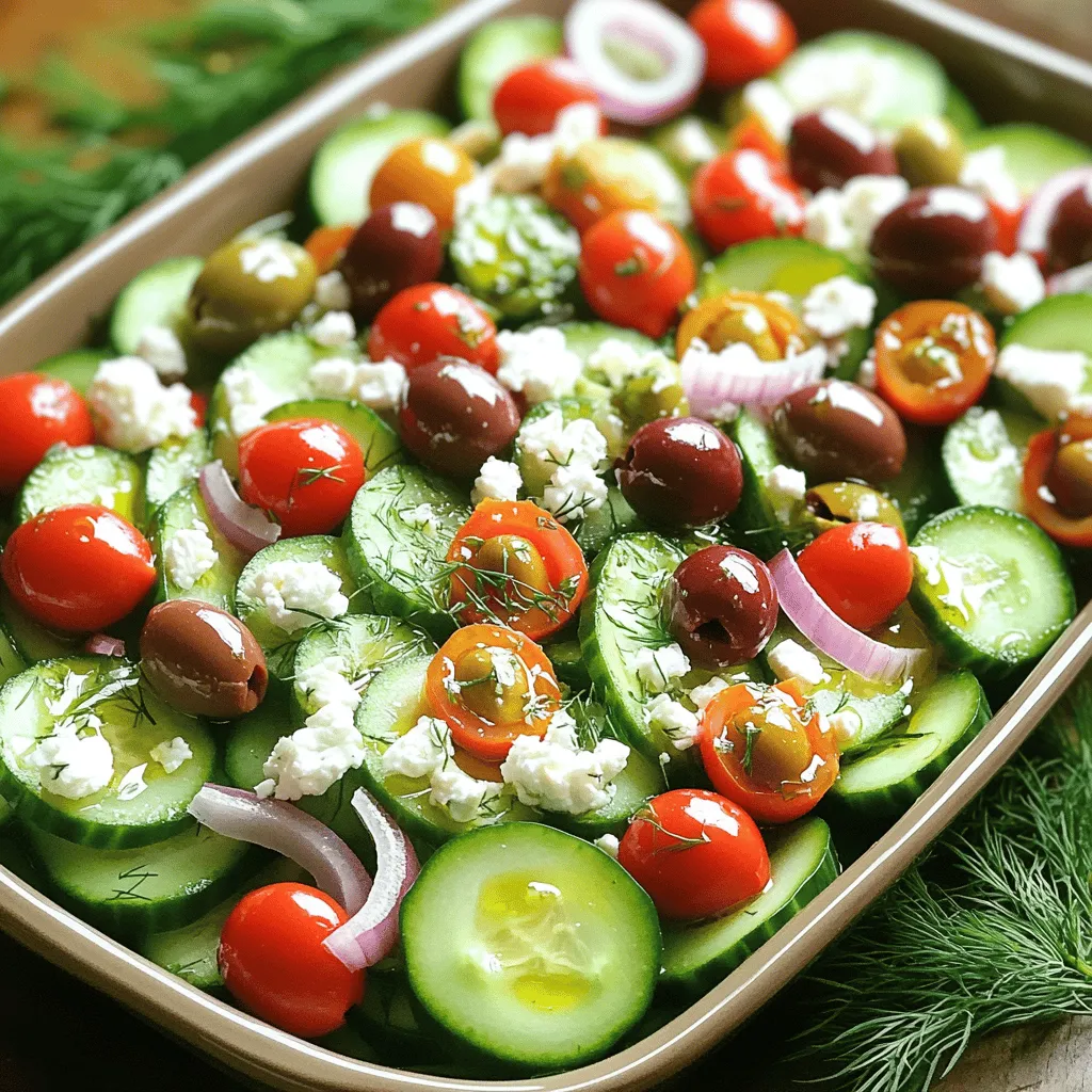Cucumber Feta Salad Fresh and Flavorful Delight