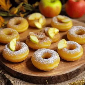 - 1 cup apple cider - 1 ½ cups gluten-free all-purpose flour - ½ cup almond flour - ½ cup granulated sugar - 1 teaspoon baking powder - 1 teaspoon baking soda - 1 teaspoon ground cinnamon - ½ teaspoon ground nutmeg - ¼ teaspoon salt - 2 large eggs - ¼ cup unsweetened applesauce - ¼ cup melted coconut oil - 1 teaspoon vanilla extract - ½ cup powdered sugar (for dusting) - Additional cinnamon (for dusting) When I gather my ingredients for gluten-free apple cider donuts, I focus on quality. For the gluten-free all-purpose flour, look for a blend that has xanthan gum. This ingredient helps bind the flour and improves texture. Brands like Bob's Red Mill and King Arthur Flour offer great options. Almond flour adds a nice nutty flavor. If you have nut allergies, you can use more gluten-free flour instead. I love using fresh apple cider for its rich taste. If you can’t find it, apple juice works as a substitute. Just be sure to reduce the sugar slightly, as juice may be sweeter. When sourcing ingredients, always check labels carefully. Some products may contain gluten or cross-contamination. Health food stores often have a wide range of gluten-free options. Online stores also provide many choices if you want to shop from home. One last tip: don’t skip the spices! The ground cinnamon and nutmeg make these donuts taste warm and cozy. These ingredients are easy to find and will elevate your flavors. For your convenience, the full recipe can guide you through each step. Enjoy making these tasty fall treats! To prepare the apple cider, start with a medium saucepan. Pour in one cup of apple cider and bring it to a gentle boil over medium heat. This step is key for thickening the cider. Once it boils, reduce the heat and let it simmer for about 10 to 15 minutes. The goal is to reduce the liquid slightly. This method enhances the flavor and makes your donuts richer. After simmering, let the cider cool before you use it. Temperature control is crucial here. If the cider boils too fast, it can scorch. A gentle simmer gives the best results. Make sure to stir occasionally to prevent sticking. In a large mixing bowl, combine your dry ingredients. Use 1 ½ cups of gluten-free all-purpose flour, along with ½ cup of almond flour. Add ½ cup of granulated sugar, 1 teaspoon of baking powder, 1 teaspoon of baking soda, 1 teaspoon of ground cinnamon, ½ teaspoon of ground nutmeg, and ¼ teaspoon of salt. Whisk these ingredients together well. Whisking is vital as it helps to aerate the flour. This process makes your donuts light and fluffy. You can use a gluten-free flour blend that has xanthan gum for an even better texture. Now, let’s combine the wet and dry mixtures. In a separate bowl, crack two large eggs and beat them lightly. Add the cooled apple cider, ¼ cup of unsweetened applesauce, ¼ cup of melted coconut oil, and 1 teaspoon of vanilla extract. Whisk until smooth. Gradually add the wet mixture to the dry ingredients. Gently fold them together with a spatula. Be careful not to overmix, as this can lead to tougher donuts. Stop mixing when you no longer see dry flour. The batter should look slightly lumpy. Preheat your oven to 350°F (175°C). Grease your donut pan with non-stick spray or coconut oil. Fill each mold about ¾ full with the batter using a spatula. This gives room for the donuts to rise. Bake the donuts for 12 to 15 minutes. To check if they are done, insert a toothpick into the center of one donut. If it comes out clean, they are ready. Once they are done, cool them in the pan for 5 minutes. Then, remove the donuts and let them cool completely on a wire rack. For storage, keep them in an airtight container. This helps keep your donuts fresh and tasty for a longer time. Enjoy your homemade gluten-free apple cider donuts! To make your gluten-free apple cider donuts fluffy, you need to focus on two main areas: the right flour and the mixing method. - Adjustments for fluffiness: Use a blend of gluten-free all-purpose flour and almond flour. This mix gives your donuts a light texture. When combining wet and dry ingredients, mix gently. Overmixing can make the donuts tough. - Flavor variations with spices: Adding spices can elevate the flavor. Try mixing in a pinch of ginger or allspice. These spices work well with cinnamon and nutmeg. You can also experiment with cardamom for a unique twist. Dusting and toppings can take your donuts from good to great. Here are some fun ideas: - Creative ways to dust with cinnamon sugar: After cooling, dip each donut in melted coconut oil. Then, roll them in a mix of powdered sugar and cinnamon. This gives a sweet and spicy kick. - Adding toppings for enhanced flavor: You can add toppings like crushed nuts, chocolate drizzle, or caramel sauce. These not only add flavor but also make your donuts look stunning. Sliced apples on top can add a fresh touch. For the full recipe, check out the complete guide and enjoy your baking adventure! {{image_4}} You can easily add your twist to these gluten-free apple cider donuts. Try mixing in pumpkin spice. Just a teaspoon can make a warm, cozy flavor. If you love chocolate, add some cocoa powder or chocolate chips. This gives a rich taste that kids adore. Incorporating nuts or fruits can also enhance the flavor. Chopped walnuts or pecans add a nice crunch. Diced apples or raisins bring extra sweetness and moisture. These changes keep the recipe fun and fresh. If you want a vegan option, you can skip the eggs. Use flax eggs instead. To make one flax egg, mix one tablespoon of flaxseed meal with three tablespoons of water. Let it sit for five minutes to thicken. This will help bind the donuts without eggs. For a healthier sweetener, consider using maple syrup or honey. These options add unique flavors and sweetness. You can adjust the amount of sugar in the recipe. Just remember, if using a liquid sweetener, reduce the apple cider slightly for balance. Explore these variations to make your gluten-free apple cider donuts even more delightful! For the complete recipe, check out the Full Recipe section. To keep your donuts fresh, store them in an airtight container. This helps prevent them from drying out. I recommend using a glass or plastic container with a tight lid. If you have a lot, separate layers with parchment paper. This way, they won’t stick together. For the best taste and texture, eat your donuts within three days. After this, they may start to lose their soft charm. If you have extras, consider freezing them for later. Freezing donuts is a great way to save them for when you crave a sweet treat. To freeze, let the donuts cool completely first. Then, wrap each one in plastic wrap. Place them in a freezer-safe bag or container. This protects them from freezer burn. When you want to enjoy a donut, simply reheat it. You can use the microwave or the oven. For the microwave, heat each donut for about 15 seconds. For the oven, preheat to 350°F (175°C) and warm them for 5-7 minutes. This method brings back their fresh-baked taste. No, I do not recommend using regular flour in this recipe. Gluten-free flour blends are made from different grains and starches. They offer a lighter texture, which is key for donuts. Regular flour contains gluten, which gives baked goods their chewy structure. Gluten-free flour lets us make a soft and fluffy donut without gluten. To make sure your donuts are fluffy, mix the wet and dry ingredients gently. Overmixing can make them dense. Use a light hand when folding them together. Adding a bit more baking powder can also help. It gives the donuts a nice lift while baking. Many people love gluten-free donuts! They taste great, and most cannot tell the difference. I’ve had many taste testers enjoy these treats without knowing they are gluten-free. They are just as tasty as regular donuts. The spices and apple cider add rich flavors. You can find gluten-free apple cider donuts at local bakeries or health food stores. Some brands offer them in the frozen section. Check farmers' markets, as many local bakers sell fresh, gluten-free treats. You might also find them at specialty stores. Creating delicious gluten-free apple cider donuts involves knowing the right ingredients and techniques. We've explored essential ingredients, from sourcing gluten-free options to perfecting your mixtures. You learned how to bake with attention to texture, flavor, and creative decoration. In conclusion, making these donuts can be fun and rewarding. With the tips and variations provided, you can tailor them to your taste. Enjoy these treats fresh or stored for later, knowing everyone can share in the joy of good food. Your gluten-free baking will impress friends and family!