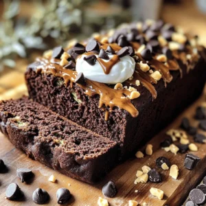To make this tasty bread, gather these main ingredients: - 1 ½ cups freshly grated zucchini (approximately 1 medium zucchini) - 1 cup whole wheat flour - 1 cup finely ground almond flour - ½ cup unsweetened cocoa powder - ½ teaspoon baking soda - ½ teaspoon baking powder - ¼ teaspoon sea salt - ½ cup pure maple syrup or honey - ⅓ cup unsweetened applesauce - 2 large eggs, at room temperature - 1 teaspoon pure vanilla extract - ½ cup dark chocolate chips (optional, but highly recommended) These ingredients create a base that is moist and rich in flavor. The zucchini adds moisture and nutrition without being too sweet. You can boost the flavor with these fun add-ins: - ½ cup chopped nuts (like walnuts or pecans) - ½ cup shredded coconut - 1 teaspoon ground cinnamon - ½ teaspoon espresso powder These extras can personalize your bread. Nuts add crunch, while cinnamon brings warmth. Each ingredient offers unique health benefits: - Zucchini: Low in calories, high in fiber, and rich in vitamins. - Whole Wheat Flour: Provides more nutrients and fiber than white flour. - Almond Flour: Packed with healthy fats and protein. - Cocoa Powder: Contains antioxidants and can improve mood. - Maple Syrup or Honey: Natural sweeteners with minerals and antioxidants. - Applesauce: Adds moisture and reduces added fat. - Eggs: Great source of protein and healthy fats. - Dark Chocolate Chips: A delicious way to get antioxidants. Using these ingredients, the bread is not just tasty, but also offers great nutrition. For the full recipe, check the provided instructions above! First, preheat your oven to 350°F (175°C). This step is key for even baking. Next, take a 9x5-inch loaf pan. Lightly grease it with non-stick spray or line it with parchment paper. This helps the bread come out easily later. Grab one medium zucchini and wash it well. Use a box grater to grate the zucchini carefully. If you notice a lot of water, take a clean kitchen towel. Squeeze the zucchini gently to remove excess moisture. This keeps your bread from getting soggy. In a large mixing bowl, combine the dry ingredients. Whisk together the whole wheat flour, almond flour, cocoa powder, baking soda, baking powder, and sea salt. Make sure everything is well mixed. In another bowl, combine the wet ingredients. Whisk the maple syrup (or honey), applesauce, eggs, and vanilla extract until smooth. Make a well in the center of your dry mixture. Pour in the wet ingredients along with the grated zucchini. Use a spatula to fold everything together. Be careful not to overmix. If you like, fold in dark chocolate chips to give it a richer taste. Pour the batter into your prepared loaf pan. Smooth the top with a spatula for an even surface. Place the pan in the oven and bake for 45-55 minutes. The bread is ready when a toothpick comes out clean or with just a few moist crumbs. Let it cool in the pan for about 10 minutes before moving it to a wire rack. This cooling time helps it set up nicely before you slice it. To keep your bread moist, but not soggy, start with the zucchini. Grate it finely. If it looks wet, squeeze out extra liquid with a clean towel. This step is key. Use whole wheat flour and almond flour for added moisture. They help create a rich texture. Avoid overmixing the batter. Mix just until combined. This keeps the bread light and fluffy. Use a 9x5-inch loaf pan. A non-stick pan works well, but parchment paper helps too. A box grater makes grating zucchini easy. A large mixing bowl is perfect for the dry ingredients. Use a medium bowl for wet ingredients. A spatula helps you fold the batter without overmixing. Keep a toothpick handy to test if the bread is done. If your bread sinks in the middle, it may be underbaked. Always check with a toothpick. If it’s too dry, try adding more applesauce next time. A dense texture can come from overmixing. If the edges brown too fast, cover them with foil. For uneven baking, rotate the pan halfway through. If you find it too sweet, cut back on the maple syrup or honey. For the full recipe, refer to the section above. Enjoy creating your healthy chocolate zucchini bread! {{image_4}} You can easily make this bread gluten-free. Swap out the whole wheat flour for a gluten-free blend. Look for one that includes oat flour, almond flour, or coconut flour. Use 1 ½ cups of the mix. This change keeps the bread soft and moist. Ensure your cocoa powder is gluten-free as well. The rest of the recipe stays the same, so you can enjoy a tasty treat without gluten. To create a vegan version, replace the eggs with flax eggs. Mix one tablespoon of ground flaxseed with three tablespoons of water for each egg. Let it sit until it thickens. Use maple syrup as a sweetener, which is already in the recipe. Make sure your dark chocolate chips are dairy-free if you add them. This way, you can enjoy a moist and rich bread that fits a vegan diet. Feel free to get creative with flavors! Add a teaspoon of cinnamon or nutmeg for warmth. A pinch of cayenne pepper can bring a nice kick to the bread. You can also toss in some chopped nuts, like walnuts or pecans, for added crunch. Dried fruits like raisins or cranberries can offer sweetness. Just make sure to adjust the baking time if you add many extras. Each of these options will give your chocolate zucchini bread a unique twist, keeping it exciting every time you bake it. To keep your chocolate zucchini bread fresh, store it at room temperature. Use a plastic wrap or an airtight container. This helps maintain moisture and keeps it soft. Avoid placing it in the fridge. Cold air can dry out your bread. If you want to enjoy it longer, freezing is a great option. Freezing chocolate zucchini bread is simple. First, let it cool completely. Then, wrap the bread tightly in plastic wrap. You can also place it in a freezer-safe bag. This extra layer protects it from freezer burn. Label the bag with the date. It can last up to three months in the freezer. When you're ready to eat, simply thaw it at room temperature. To reheat, slice the bread and place it in the microwave for about 15-20 seconds. This warms it nicely. If you want a crispy crust, use an oven. Preheat it to 350°F (175°C) and bake slices for about 5-7 minutes. This restores that fresh-baked texture. Enjoy your warm slice with a spread of nut butter or yogurt for a tasty snack! Yes, you can use frozen zucchini. However, it is best to thaw it first. Once thawed, squeeze out excess water with a towel. This step helps keep the bread from becoming too wet. Healthy chocolate zucchini bread lasts about 4 to 5 days at room temperature. Store it in an airtight container to keep it fresh. If you want it to last longer, you can refrigerate it for up to a week. If you want to replace eggs, use applesauce or mashed bananas. Each egg can be swapped with 1/4 cup of applesauce or 1/4 cup of mashed banana. This keeps the bread moist and tasty. Yes, this recipe is great for kids! It has hidden veggies, making it a fun and healthy treat. Kids love the chocolate flavor, and it is a great way to sneak in some nutrition. Healthy chocolate zucchini bread combines rich flavors with nutritious ingredients. You learned about key ingredients and optional add-ins that boost taste and health. The step-by-step instructions help you bake with ease. I shared tips to keep your bread moist and avoid common mistakes. You can also try gluten-free or vegan variations for different diets. Finally, proper storage ensures your bread stays fresh longer. Baking this bread is fun and rewarding, making it a great treat for everyone. Enjoy your delicious creation!