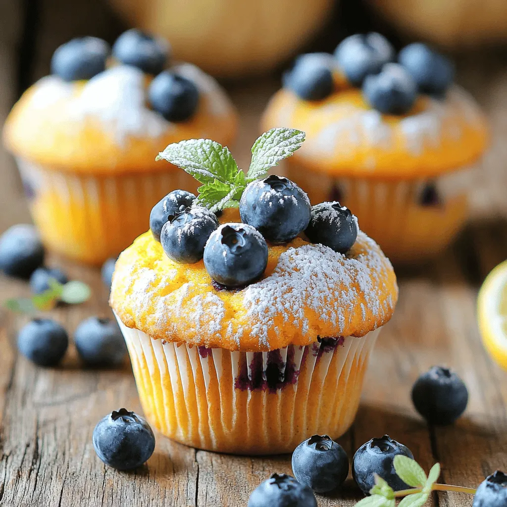 - 1 cup finely grated yellow squash - 1 cup fresh or frozen blueberries - 1 cup all-purpose flour - 1/2 cup almond flour - 1/2 cup granulated sugar - 1/4 cup honey - 2 tablespoons lemon juice - Zest of 1 lemon - 1/2 teaspoon baking powder - 1/2 teaspoon baking soda - 1/4 teaspoon salt - 1/2 teaspoon ground cinnamon This recipe for One Bowl Lemon Blueberry Yellow Squash Muffins is simple and fun. The first step is gathering your ingredients. Using yellow squash adds moisture without making it soggy. Blueberries bring a burst of sweetness. The flour mix helps the muffins rise and stay fluffy. For sweeteners, I use sugar and honey. This combo gives a nice depth of flavor. The lemon juice and zest brighten everything up, making the muffins taste fresh. The baking essentials are key. Baking powder and baking soda work together to help the muffins rise. Salt and cinnamon add flavor, making each bite delicious. Once you have your ingredients ready, you can start baking. Check out the Full Recipe for detailed steps to make these delightful muffins! 1. First, preheat your oven to 350°F (175°C). This helps the muffins bake evenly. 2. Line a muffin tin with paper liners or grease each cup lightly. This prevents sticking. 3. In a large bowl, mix 1 cup of grated yellow squash and 1 cup of blueberries. Stir until well combined. 1. In another bowl, whisk together 1 cup of all-purpose flour and 1/2 cup of almond flour. This gives a nice texture. 2. Add 1/2 teaspoon of baking powder, 1/2 teaspoon of baking soda, 1/4 teaspoon of salt, and 1/2 teaspoon of cinnamon. Mix well to remove lumps. 1. Gradually blend the dry ingredients into the bowl with the squash and blueberries. Stir gently until just mixed. 2. In a separate bowl, beat 2 large eggs. Then, mix in 1/4 cup of vegetable oil, 2 tablespoons of lemon juice, and the zest of 1 lemon. Pour this into the batter and fold gently until mixed. A few lumps are fine. 1. Spoon the batter into the prepared muffin tin. Fill each cup about two-thirds full. This allows room for rising. 2. Bake in the oven for 20-22 minutes. Check for doneness with a toothpick. If it comes out clean, they are done. 3. Once baked, let muffins cool in the tin for 5 minutes. Then, transfer them to a wire rack to cool completely. For the complete recipe, refer to the Full Recipe above. To make the best muffins, avoid overmixing. When you mix too much, the muffins can turn out dense. You want them light and fluffy. Stir just until the dry ingredients blend with the wet ones. A few lumps are okay! For measuring flour, use the spoon-and-level method. Scoop flour into your measuring cup with a spoon. Then, level it off with a knife. This gives you the right amount without packing it down. Accurate measurements help the muffins rise properly. Baking time might change based on a few factors. Your oven's temperature can vary, so keep an eye on your muffins. The type of muffin tin can also affect bake time. Dark pans may cook faster than light ones. To check for doneness, insert a toothpick into the center of a muffin. If it comes out clean, the muffins are ready. If it has batter on it, bake a few more minutes. Watch them closely towards the end of the baking time. Serve your muffins warm for the best taste. You can also let them cool and serve at room temperature. For a fun touch, dust them with powdered sugar. A simple lemon glaze can add a burst of flavor, too. Pair these muffins with yogurt or a smoothie for a complete breakfast. They go well with a cup of coffee or tea. Enjoy them as a morning treat or an afternoon snack. {{image_4}} You can change some ingredients in this recipe. If you want to use different flours, try oat flour or coconut flour. These will give your muffins a unique twist. For sweeteners, maple syrup or agave nectar work well too. If you want to switch up the fruit, use raspberries or chopped strawberries. You can even add a handful of chocolate chips for a fun treat! If you need a gluten-free option, use a gluten-free all-purpose flour blend. This will keep the muffins soft and tasty. You can also make a vegan version. Instead of eggs, use flax eggs. Mix one tablespoon of flaxseed meal with three tablespoons of water. Let it sit for a few minutes until it thickens. This will bind your muffins without using eggs. To make your muffins even tastier, add spices like nutmeg or ginger. A splash of vanilla extract adds a nice flavor too. You can also mix in nuts or seeds. Walnuts, pecans, or sunflower seeds add a nice crunch. These small changes can elevate your muffins and make them your own. For the full recipe, check out the One Bowl Lemon Blueberry Yellow Squash Muffins. To keep your muffins fresh, store them in an airtight container. This helps lock in moisture. If you want to chill them, place the container in the fridge. For longer storage, consider freezing. To freeze, let the muffins cool completely. Wrap each muffin in plastic wrap. Then, place them in a freezer bag. Make sure to squeeze out excess air before sealing the bag. At room temperature, these muffins last about three days. Just keep them covered to avoid drying out. If you see any mold or a change in smell, it’s best to toss them. Signs that muffins have gone bad include a hard texture or an off odor. Always trust your senses when checking freshness. Enjoy your One Bowl Lemon Blueberry Yellow Squash Muffins at their best! To help your muffins rise, use fresh baking powder and baking soda. Make sure you mix the wet and dry ingredients separately before combining them. This method helps activate the leavening agents. Fill the muffin cups about two-thirds full; this gives them room to grow. Yes, you can make these muffins ahead of time. They stay fresh for a few days at room temperature in an airtight container. You can also refrigerate them for up to a week. Just warm them slightly before serving for the best taste. If you don't have yellow squash, you can use zucchini. They have a similar texture and moisture content. You can also try using finely grated carrots for a different flavor. Just ensure you drain any excess moisture to keep your muffins fluffy. Yes, these muffins freeze well. Once cooled, place them in a freezer-safe bag. Try to remove as much air as possible before sealing. They can last in the freezer for about three months. When you’re ready to eat them, thaw at room temperature or warm them in the oven. To achieve the best texture, avoid overmixing the batter. A few lumps are perfectly fine. Make sure to measure your flour correctly; too much flour can make them dense. Lastly, let the muffins cool in the pan for a few minutes before moving them to a wire rack. This helps them set perfectly. For more details, check out the Full Recipe. By following this guide, you can bake delicious muffins using yellow squash and blueberries. I shared essential ingredients, step-by-step instructions, and helpful tips. You can customize these muffins for different diets and preferences. Remember to store them right for freshness. These muffins bring a tasty twist to breakfast or snacks. Enjoy the process of baking and sharing them with others!