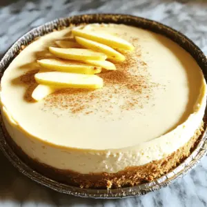 When making an apple cider cheesecake, having the right ingredients is key. Each item brings rich flavor and texture. Here’s what you need for this delightful treat: - 1 ½ cups graham cracker crumbs - ½ cup unsalted butter, melted - 2 cups cream cheese, softened - 1 cup granulated sugar - 1 teaspoon vanilla extract - 3 large eggs, at room temperature - 1 cup apple cider, reduced - 1 teaspoon ground cinnamon - ½ teaspoon ground nutmeg - 2 tablespoons all-purpose flour - ½ cup sour cream These ingredients create a creamy and smooth cheesecake with a hint of apple and spice. You start with graham cracker crumbs for a rich crust. The melted butter helps bind them together. Cream cheese forms the base of the filling, giving it that classic cheesecake texture. Sugar adds sweetness, while vanilla enhances the flavors. The apple cider reduction is the star here. You boil the cider to make it rich and flavorful. This process takes time, but it makes a huge impact. The spices, cinnamon and nutmeg, add warmth and depth. Finally, sour cream gives a lovely tang to balance the sweetness. Using these ingredients, you can create a stunning apple cider cheesecake. It’s not just a dessert; it’s a treat that showcases the best of fall flavors. For the full recipe, check out the detailed instructions ahead. Start by pouring 2 cups of apple cider into a medium saucepan. Heat it on medium-high until it boils. Once boiling, lower the heat to a simmer. Let it cook for about 20-30 minutes. Stir it often to stop it from sticking. You want the cider to reduce to about 1 cup. After it thickens, take it off the heat and let it cool. Preheat your oven to 325°F (163°C). In a bowl, mix 1 ½ cups of graham cracker crumbs with ½ cup of melted butter. Stir until it looks like wet sand. Press this mixture firmly into the bottom of a 9-inch springform pan. Bake it for 10 minutes. Once done, take it out and let it cool. In a large bowl, beat 2 cups of softened cream cheese with 1 cup of granulated sugar. Use an electric mixer on medium speed for about 2-3 minutes. The mix should be smooth and free of lumps. Add 1 teaspoon of vanilla extract and mix well. Now, add 3 large eggs one at a time. Mix on low speed after each egg until just combined. Avoid overmixing, as this can add too much air, making your cheesecake crack. Pour in your cooled apple cider reduction, 1 teaspoon of ground cinnamon, ½ teaspoon of ground nutmeg, and 2 tablespoons of all-purpose flour. Mix on low speed until it’s all blended. Gently fold in ½ cup of sour cream using a spatula until there are no white streaks. Pour the cheesecake batter over the cooled crust. Smooth the top with a spatula. Bake for 55-65 minutes. You want the edges set and the center to jiggle slightly. Turn off the oven once the cheesecake is done. Crack the oven door open and let it cool for 1 hour. After that, take it out and refrigerate for at least 4 hours. For the best taste, let it chill overnight. When you’re ready to serve, sprinkle a light dusting of cinnamon on top. You can also add thinly sliced fresh apple pieces for a nice touch. Enjoy your creamy, delicious apple cider cheesecake! For the full recipe, check the Full Recipe section. - Use room temperature ingredients. This helps the batter mix smoothly. - Don’t overmix the batter. Mix just until combined to keep it light. - Bake in a water bath. This keeps the cheesecake moist and prevents cracks. - Let it cool slowly. Gradually cooling helps set the texture perfectly. - Chill overnight. This enhances the flavors and improves the texture. - Skipping the apple cider reduction. It adds a rich flavor that you need. - Using cold cream cheese. This can lead to lumps in your batter. - Overbaking the cheesecake. It should have a slight jiggle in the center. - Forgetting to grease the pan. This helps ensure easy removal. - Not chilling long enough. A proper chill time is key for flavor. - Serve with a sprinkle of cinnamon on top. This adds a nice touch. - Pair with fresh apple slices for a crunchy contrast. - Add a drizzle of caramel sauce for extra sweetness. - Serve alongside whipped cream for a rich texture. - Enjoy with a cup of warm cider for a cozy treat. For the complete guide, check the Full Recipe. {{image_4}} You can change the taste of your apple cider cheesecake easily. Try adding a splash of bourbon for a warm kick. If you want a spicier note, mix in some ground ginger. For a citrusy twist, add some lemon zest. You can also use caramel sauce in the filling for extra sweetness. Each tweak gives you a new flavor that can surprise your taste buds. The crust can change the whole vibe of the cheesecake. Instead of graham crackers, use crushed ginger snaps for a spicy crunch. You could also try a pecan crust for a nutty flavor. For a gluten-free option, use almond flour mixed with melted butter. Each crust gives the cheesecake its own unique taste and texture. Toppings can make your cheesecake shine. A simple sprinkle of cinnamon adds warmth. Thin apple slices on top add a fresh touch. You can drizzle caramel sauce for a sweet finish. Whipped cream can also lighten up the dish. For a gourmet look, consider candied pecans as a crunchy garnish. Each option makes your dessert more inviting and delicious! For more details on creating this delightful treat, refer to the full recipe. To store your apple cider cheesecake, cover it well with plastic wrap. You can also place it in an airtight container. This keeps it fresh and helps avoid any fridge odors. Store it in the fridge for up to five days. Always let it cool completely before wrapping or storing. If you want to save some for later, freezing is a great option. First, let the cheesecake cool completely. Then, wrap it tightly in plastic wrap. After that, wrap it again in aluminum foil for extra protection. You can freeze it for up to three months. To thaw, place it in the fridge overnight before serving. When it comes to reheating, I do not recommend using the microwave. It can make the texture grainy. Instead, let the cheesecake sit at room temperature for about 30 minutes before serving. If you want it warm, you can place it in a 300°F (150°C) oven for about 10 minutes. This will keep it creamy while warming it up. Enjoy your delicious treat! Apple cider cheesecake is a sweet dessert that mixes cream cheese and apple cider. It has a smooth texture and a rich flavor. You get hints of cinnamon and nutmeg, which make it taste like fall. The crust is made from graham crackers, adding a crunchy base. This dessert is a delightful twist on classic cheesecake, perfect for gatherings. To make this recipe gluten-free, use gluten-free graham cracker crumbs for the crust. You can find these at most grocery stores. For the filling, ensure the sour cream and all-purpose flour are gluten-free. Many brands offer gluten-free versions of these items. Following these steps will give you a tasty gluten-free cheesecake. Yes, you can use fresh apple juice. However, apple cider gives a deeper flavor since it is less processed. If you use apple juice, try to reduce it as you would the cider. This helps to concentrate the flavors. You may need to add a bit more cinnamon for taste. The cheesecake needs to chill for at least four hours. For the best flavor and texture, I recommend chilling it overnight. This allows the flavors to meld and the texture to firm up. A well-chilled cheesecake will slice better and taste amazing. If you need a substitute for sour cream, you can use Greek yogurt. It has a similar tangy taste and creamy texture. Cream cheese can also work, but it will make the cheesecake richer. Another option is to mix equal parts of milk and vinegar to mimic sour cream’s acidity. You now know how to create a delicious apple cider cheesecake. We covered each ingredient, step, and some helpful tips. Remember, the right flavors and textures make a big difference. Avoid common mistakes for the best result. You can also try different flavors and toppings to make it your own. With this simple guide, you can impress friends and family with your dessert skills. Enjoy every slice and share your success!