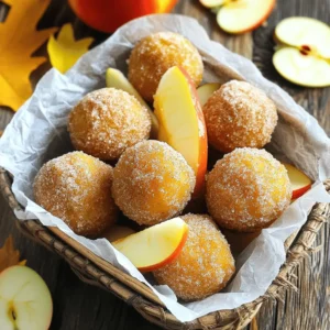 To create delicious baked apple cider donut holes, you will need the following ingredients: - 2 cups all-purpose flour - 1 teaspoon baking powder - 1 teaspoon baking soda - 1/2 teaspoon salt - 1 teaspoon ground cinnamon - 1/2 teaspoon ground nutmeg - 3/4 cup apple cider - 1/2 cup granulated sugar - 1/4 cup packed brown sugar - 1/2 cup unsweetened applesauce - 1 large egg - 2 tablespoons vegetable oil - 1 teaspoon vanilla extract - 1/4 cup granulated sugar (for coating) - 1 teaspoon ground cinnamon (for coating) Each ingredient plays a crucial role in the texture and flavor of the donut holes. The apple cider adds moisture and a sweet, tangy taste. Meanwhile, the spices like cinnamon and nutmeg bring warmth and depth to the flavor. When choosing your ingredients, some brands stand out for quality: - All-Purpose Flour: King Arthur Flour or Bob's Red Mill are great choices. - Baking Powder: Rumford or Clabber Girl ensure good rising. - Apple Cider: Look for local, fresh apple cider for the best taste. - Granulated Sugar: C&H or Domino provide consistent sweetness. These brands tend to deliver the best results in baking, ensuring your donut holes taste fantastic. If you have dietary needs, here are some easy swaps: - Gluten-Free: Use a gluten-free all-purpose flour blend. - Vegan: Replace the egg with 1/4 cup of flaxseed meal mixed with 1/2 cup of water. Use a plant-based oil instead of vegetable oil. - Low-Sugar: Substitute granulated sugar with a stevia blend that measures like sugar. These substitutions will allow everyone to enjoy baked apple cider donut holes without missing out on flavor or fun! Start by preheating your oven to 350°F (175°C). This step is key for even baking. Next, take a mini muffin pan or donut hole pan and lightly grease it with non-stick cooking spray. This helps the donut holes pop out easily after baking. In a medium bowl, sift together the dry ingredients. You will need 2 cups of all-purpose flour, 1 teaspoon of baking powder, 1 teaspoon of baking soda, and 1/2 teaspoon of salt. Add in 1 teaspoon of ground cinnamon and 1/2 teaspoon of ground nutmeg. Sifting keeps the mixture smooth and lump-free. Once combined, set this dry mix aside for now. In a larger bowl, pour in 3/4 cup of apple cider. Next, add 1/2 cup of granulated sugar, 1/4 cup of packed brown sugar, and 1/2 cup of unsweetened applesauce. Crack in 1 large egg, then pour in 2 tablespoons of vegetable oil and 1 teaspoon of vanilla extract. Use a whisk to blend all the wet ingredients until smooth. Now, take the dry mix and add it to the wet mix gradually. Use a spatula to fold these together gently. Make sure not to overmix; a few lumps are okay. This keeps the donut holes light and fluffy. Once your batter is ready, spoon it into the prepared pan. Fill each cavity about two-thirds full. This allows the donut holes to rise without overflowing. Place the pan in your preheated oven and bake for 12-15 minutes. Check for doneness by inserting a toothpick; it should come out clean. While the donut holes bake, prepare a sweet cinnamon-sugar coating. In a small bowl, combine 1/4 cup of granulated sugar with 1 teaspoon of ground cinnamon. Mix well. After baking, let the donut holes cool in the pan for about 5 minutes. Then, carefully remove them and roll each warm donut hole in the cinnamon-sugar mixture until covered. Now, you can enjoy your freshly baked apple cider donut holes. They are a perfect treat for any time! For the full recipe, refer to the complete instructions above. To get soft and fluffy donut holes, use these tips. First, don’t overmix the batter. Mix just until the dry and wet ingredients blend together. Leaving a few lumps helps keep the texture light. Second, measure your ingredients correctly. Too much flour can make them dense. Use the spoon and level method for flour. Lastly, bake them until just golden. They should spring back when touched. This way, you get that perfect bite. Many people make simple mistakes when baking. One big error is not preheating the oven. If your oven isn’t hot enough, the donuts won’t rise as they should. Another mistake is filling the pan too full. Fill each cavity only two-thirds full for the best rise. Lastly, rolling them in cinnamon-sugar too soon can make the coating stick poorly. Wait until they are warm but not hot. Measuring ingredients right is key in baking. Use dry measuring cups for flour and sugar. Spoon the flour into the cup, then level it off with a knife. Don’t pack it down. For liquid ingredients, use a clear measuring cup. Pour until you reach the right mark. When using sticky ingredients like applesauce or oil, spray the cup with non-stick spray first. This helps them slide out easily. Following these practices ensures your donut holes turn out great every time. Try the full recipe for Baked Apple Cider Donut Holes to enjoy this tasty treat! {{image_4}} You can get creative with flavors for your baked apple cider donut holes. Here are some fun ideas: - Pumpkin Spice: Add 1/2 cup of pumpkin puree and a pinch more of nutmeg. - Maple: Substitute maple syrup for half of the granulated sugar. - Chocolate: Mix in 1/2 cup of cocoa powder with the dry ingredients. - Caramel: Drizzle caramel sauce on top after baking for a sweet touch. Each option changes the taste and adds a unique twist, keeping your treats exciting. You can easily make these donut holes gluten-free and vegan. To do this: - Gluten-Free: Use a gluten-free all-purpose flour blend. Ensure it has xanthan gum for a good texture. - Vegan: Replace the egg with 1/4 cup of unsweetened applesauce. Use a plant-based oil and non-dairy milk for the apple cider. These swaps let everyone enjoy the treat, no matter their dietary needs. Baked apple cider donut holes shine with the right pairings. Here are my top suggestions: - Coffee or Tea: Enjoy them with a hot cup of your favorite brew. - Ice Cream: Serve warm donut holes with vanilla ice cream for a dessert delight. - Fruit: Add some sliced apples or pears for freshness. These pairings enhance the flavors and make the experience even better. For the full recipe, check the earlier section. To keep your baked apple cider donut holes fresh, store them in an airtight container. They will stay good for about 3 days at room temperature. If you want to keep them longer, the fridge is a great option. Just make sure to wrap them well to avoid drying out. For longer storage, you can freeze the donut holes. Place them in a single layer on a baking sheet. Freeze them for about 1-2 hours. Once frozen, transfer them to a freezer bag. They will stay fresh for up to 3 months. Label the bag with the date so you remember when you made them! To enjoy the donut holes again, thaw them overnight in the fridge. You can reheat them in a toaster oven or regular oven at 350°F for 5-10 minutes. This will bring back their soft texture. If you're in a hurry, a microwave works too. Just heat them in 10-second bursts until warm. Enjoy every bite of your delicious treat! Baked donut holes are lighter and less greasy than fried ones. They use oven heat to cook, which gives them a fluffy texture. Fried donut holes have a crispy outside due to oil cooking them quickly. Baking is often healthier since it needs no oil. Yes, you can! If you want a gluten-free option, try almond flour or a gluten-free mix. Each type of flour can change the taste and texture. Experiment to find what you enjoy best. The donut holes are done when a toothpick comes out clean. They should look golden brown. If they bounce back when you touch them, they are ready. Keep an eye on them during the last few minutes of baking. Leftover donut holes taste great at room temperature. Try warming them in the microwave for 10-15 seconds. You can also dip them in coffee or hot chocolate for a fun treat. If you want to keep them for later, store them in an airtight container. Baked apple cider donut holes are a fun treat. We covered key ingredients, like quality flour and spices. You can use brands that suit your taste or diet. The steps to make them are clear and easy. Pay attention to the tips for the best texture and avoid common mistakes. Try variations to keep things exciting. Store any extras properly so they stay fresh. Answering your FAQs helps you enjoy these treats to the fullest. Now you’re ready to bake your own delicious donut holes!