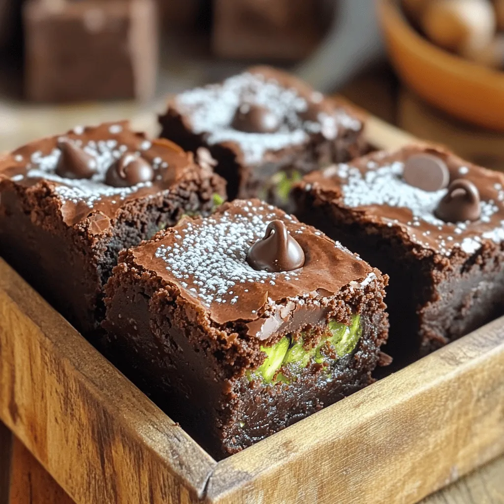 - 1 cup finely grated zucchini - 1/2 cup unsweetened cocoa powder - 1 cup all-purpose flour These main ingredients form the base of your brownies. The zucchini adds moisture and nutrients. Cocoa powder gives that rich chocolate flavor. All-purpose flour binds everything together, creating a delicious texture. - 1/2 cup granulated sugar - 1/2 cup packed brown sugar - 1/2 cup vegetable oil (or melted coconut oil) For sweetness, we use both granulated and brown sugars. The granulated sugar gives a sweet lift. Brown sugar adds depth and a hint of caramel. The oil keeps the brownies moist. You can use vegetable oil or coconut oil for a richer taste. - 2 large eggs, at room temperature - 1 teaspoon pure vanilla extract - Optional: 1/4 cup chopped walnuts or pecans The eggs help bind everything and add structure. They also create a nice rise. Pure vanilla extract enhances the chocolate flavor. If you like crunch, add walnuts or pecans for texture. For the full recipe, check out the detailed instructions above. Enjoy your baking! - Preheat your oven to 350°F (175°C) and prepare a baking pan. - In a medium bowl, combine 1 cup of finely grated zucchini, 1/2 cup of vegetable oil, 1/2 cup of granulated sugar, 1/2 cup of packed brown sugar, 2 large eggs, and 1 teaspoon of pure vanilla extract. Whisk until smooth. - In another large bowl, sift together 1/2 cup of unsweetened cocoa powder, 1 cup of all-purpose flour, 1/2 teaspoon of baking soda, and 1/4 teaspoon of sea salt. This step helps avoid lumps. - Gently pour the wet ingredients into the dry ingredients. Use a rubber spatula to fold them together. Do this until just combined. Be careful not to overmix; this keeps your brownies nice and fudgy. - Add 1/2 cup of chocolate chips to the batter. If you like nuts, you can also fold in 1/4 cup of chopped walnuts or pecans. - Pour the rich batter into your prepared baking pan. Use a spatula to spread it evenly and smooth the top. - Place the pan in the preheated oven and bake for 25-30 minutes. To check if they are done, insert a toothpick into the center. It should come out with a few moist crumbs but no wet batter. To make your brownies fudgy, avoid overmixing the batter. When you combine the wet and dry ingredients, mix just until you see no dry flour. This keeps your brownies soft and chewy. To check if they are done, use a toothpick. Insert it into the center of the brownies. It should come out with a few moist crumbs but no wet batter. This test helps you bake brownies perfectly every time. Using high-quality cocoa powder is key. It boosts the chocolate taste and makes your brownies rich. Look for brands that are pure and unsweetened. If you want to adjust sweetness, you can play with the sugar levels. You can reduce the granulated sugar slightly if you prefer a less sweet treat. Remember, the chocolate chips add extra sweetness, so balance is important. To make your brownies look even more tempting, dust them with powdered sugar. It adds a nice touch and makes them pretty. You can also serve them with a scoop of ice cream. The cold ice cream pairs well with the warm brownies and creates a delightful contrast. These simple steps make your brownies not only taste good but also look great. Check out the Full Recipe for more details! {{image_4}} You can make these brownies gluten-free! Just swap the all-purpose flour with a gluten-free blend. Many brands offer mixes that work well in baking. Look for one that has a good mix of flours, starches, and xanthan gum. This way, you keep the texture and taste while avoiding gluten. Want to make these brownies vegan? It's simple! Replace the two eggs with flaxseed meal or applesauce. For flaxseed, mix one tablespoon of flaxseed meal with three tablespoons of water. Let it sit for a few minutes until it gets thick. For applesauce, use 1/2 cup. Both options keep the brownies moist and delicious without any eggs. Add fun flavors to your brownies! You can mix in spices like cinnamon or nutmeg. These spices give a warm taste that pairs well with chocolate. Try adding a teaspoon of cinnamon for a sweet twist. You can also experiment with different chocolate chips. Use dark, semi-sweet, or even white chocolate chips. This adds a new layer of flavor and makes each bite exciting. For the complete recipe, see the [Full Recipe]. You can store brownies at room temperature or in the fridge. Keeping them at room temperature works best for a soft, fudgy texture. Place them in an airtight container. If you want to store them longer, put them in the fridge. This will help keep them fresh for up to a week. Just remember to let them come to room temperature before serving. To freeze brownies, first, let them cool completely. Then, cut them into squares. Wrap each square tightly in plastic wrap, then place them in a freezer bag. This method helps to keep them fresh. When you're ready to eat one, take it out and let it thaw in the fridge or at room temperature. You can also reheat them in the microwave for about 10-15 seconds for a warm treat. Brownies stored in an airtight container can last about a week at room temperature. In the fridge, they can stay fresh for up to two weeks. If you freeze them, they can last for up to three months. Just be sure to label your containers. This will help you keep track of their freshness. The taste and texture will remain great if stored properly. For the full recipe, check the Decadent Chocolate Zucchini Brownies section above. Yes, you can use different types of zucchini. You can try yellow squash or even pattypan squash. Each type brings a unique flavor and texture. They all add moisture to the brownies. Just make sure to grate them finely, so they blend well. To check if your brownies are done, use the toothpick test. Insert a toothpick into the center. If it comes out with a few moist crumbs, your brownies are ready. If it comes out wet with batter, they need more time. You should also look for a firm top and slightly pulled edges. One common mistake is overmixing the batter. This can make your brownies tough instead of fudgy. Another mistake is not checking the oven temperature. If it’s too hot, your brownies might burn. Lastly, don’t skip the cooling time. Cutting them too soon can make them fall apart. To cut brownies neatly, use a sharp knife. Dip it in hot water and wipe it dry before cutting. This helps achieve clean edges. Make sure to let the brownies cool completely before cutting. You can cut them into squares or rectangles, depending on your preference. You now have a complete guide to making delicious zucchini brownies. We covered key ingredients, step-by-step instructions, and tips for the best results. With options for gluten-free and vegan brownies, there's a recipe for everyone. Remember to store them properly to keep them fresh. Enjoy experimenting with flavors and presentations to make these brownies your own. Happy baking!