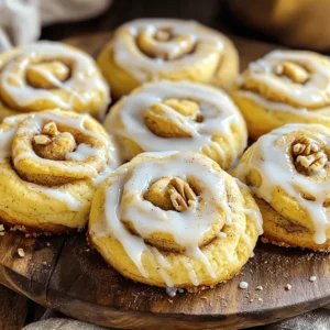 - 2 cups all-purpose flour - 1 cup brown sugar, packed - 1/2 cup granulated sugar - 1/2 cup unsalted butter, softened - 2 large eggs - 1 tablespoon pure vanilla extract - 1 teaspoon baking powder - 1 teaspoon baking soda - 1/2 teaspoon salt - 2 tablespoons ground cinnamon - Optional: chopped pecans or walnuts To make the best soft cinnamon roll cookies, you need a few key items. First, all-purpose flour forms the base. Brown sugar gives the cookies a rich, sweet flavor. Granulated sugar adds sweetness and helps with texture. Softened unsalted butter binds everything together, creating a tender cookie. Next, you need eggs. They add moisture and richness. Pure vanilla extract enhances the cookies' aroma and flavor. Baking powder and baking soda help the cookies rise, making them soft and fluffy. Salt balances the sweetness and brings out the flavors. Ground cinnamon is what makes these cookies taste like cinnamon rolls. If you want a nice crunch, add chopped nuts like pecans or walnuts. - 1 cup powdered sugar - 2 tablespoons milk The glaze is simple but essential. You will need powdered sugar for sweetness and a smooth texture. Milk helps to create the right consistency. Mix both ingredients until smooth, and drizzle it over the warm cookies. This glaze adds a beautiful finish that makes your cookies shine. For the full recipe, you can check out the details above. Enjoy making these delightful treats! - Preheat to 350°F (175°C). - Line baking sheets with parchment paper. First, I start by setting my oven to 350°F (175°C). This step is key. While the oven warms up, I get my baking sheets ready. I line them with parchment paper. This helps keep the cookies from sticking. It also makes cleanup easier later. - Creaming butter and sugars. - Incorporating eggs and vanilla. - Combining dry ingredients. Next, I mix the butter and sugars in a large bowl. I use an electric mixer for this. I beat them until the mix is light and fluffy. This should take about 2-3 minutes. Then, I add the eggs one at a time. I mix well after each egg. After that, I stir in the vanilla extract. In a separate bowl, I whisk together the flour, baking powder, baking soda, salt, and cinnamon. I make sure these dry ingredients are well mixed. This helps the flavors blend better. - Mixing dry into wet ingredients. - Scooping cookie dough onto sheets. - Baking time and tips. Now, I add the dry mix to the wet mix. I do this slowly and stir gently. I stop mixing when the dough comes together. If I want extra crunch, I can fold in some chopped nuts. Using a cookie scoop or a spoon, I drop rounded portions of dough on the baking sheets. I space them about 2 inches apart. This allows them to spread without touching. I then place the sheets in the oven. I bake the cookies for 10-12 minutes. They will turn lightly golden at the edges. The centers should stay soft. Remember, they will firm up as they cool. While they bake, I prepare the glaze. I mix powdered sugar and milk in a small bowl. I whisk until smooth. If the glaze is too thick, I add a bit more milk. If it’s too runny, I add more powdered sugar. After baking, I let the cookies cool for a few minutes. Then, I transfer them to a wire rack. I drizzle the glaze over the warm cookies. This makes them look and taste amazing. To get soft cookies, avoid overmixing the dough. Overmixing can make cookies tough. Mix just until everything is combined. This keeps the cookies light and fluffy. Using room temperature ingredients is key. When butter and eggs are warm, they blend better. This helps create a smooth dough. Adding nuts gives a nice crunch. Chopped pecans or walnuts work well. They add texture and flavor to the cookies. Plus, they look great too! Garnishing with cinnamon adds extra flavor. A sprinkle on top makes the cookies pretty. It also brings out that warm cinnamon taste we all love. Make sure to scoop even cookie sizes. Uneven sizes bake at different rates. This can lead to some cookies being too hard or too soft. Be careful not to overbake. Check the cookies at the 10-minute mark. They should be lightly golden at the edges. They will firm up as they cool. Enjoy baking these delightful treats with my full recipe! {{image_4}} You can change up the flavor of these soft cinnamon roll cookies in fun ways. Here are two tasty ideas: - Pumpkin spice cinnamon roll cookies: Add 1/2 cup of pumpkin puree to the dough. Mix in 1 teaspoon of pumpkin pie spice. This gives your cookies a warm fall flavor. - Chocolate chip cinnamon roll cookies: Stir in 1 cup of chocolate chips when mixing the dough. This sweet twist adds a rich touch to your cookies. If you have special dietary needs, you can still enjoy these cookies. Here are some easy swaps: - Gluten-free alternatives: Use 2 cups of gluten-free all-purpose flour instead of regular flour. Make sure it contains a binding agent, like xanthan gum, to help with texture. - Vegan adaptations: Replace the eggs with 1/2 cup of applesauce or 2 tablespoons of flaxseed meal mixed with 6 tablespoons of water. Swap the butter for 1/2 cup of coconut oil or vegan butter. These variations and modifications keep the cookies fun and friendly for everyone! For the full recipe, be sure to check the complete steps outlined above. To keep your soft cinnamon roll cookies fresh, store them at room temperature. Use an airtight container. This helps keep them soft and tasty. If you want to store them longer, try refrigeration. Place the cookies in a sealed container. They will stay good for about a week. Just remember to let them warm up before enjoying. Freezing is a great way to save unbaked dough. Scoop the cookie dough onto a tray. Freeze the scoops until firm, then place them in a freezer bag. This way, you can bake fresh cookies anytime! You can also store baked cookies for later. Let them cool completely. Then, place them in a freezer-safe container. They can last for up to three months. When you're ready to eat, thaw them at room temperature. Enjoy the soft, delicious taste! For the complete recipe, check out the Full Recipe. To tell if your cookies are done, look for a few signs. The edges should be lightly golden. The centers must look soft but set. You can also gently press the cookies; they should spring back slightly. If you remove them too early, they may be too doughy. If you bake them too long, they become hard. Remember, they will firm up as they cool. Yes, you can use brown sugar instead of granulated sugar. This swap makes your cookies softer and chewier. Brown sugar has more moisture due to its molasses content. This adds a rich flavor that fits well with cinnamon. If you use all brown sugar, the cookies might be denser. A mix of both sugars gives the best results. To adjust the glaze's thickness, change the amount of milk or powdered sugar. For a thicker glaze, add more powdered sugar. For a thinner glaze, add more milk. Mix well until you reach your desired consistency. You can also add a pinch of vanilla for extra flavor. This glaze makes your cookies shine and taste even better. These cookies differ from traditional cinnamon rolls in texture and flavor. Cinnamon roll dough is soft and fluffy. In contrast, these cookies are thicker and denser. The cinnamon flavor is still strong, but the cookie base offers a unique twist. You get the classic taste of cinnamon rolls without the need for rolling or baking times. Yes, you can prepare the dough ahead of time! It’s best to chill the dough in the fridge for at least 30 minutes. This helps the flavors to meld and makes it easier to scoop. You can also store the dough for up to 2 days. When ready, just scoop and bake. This makes it easy for busy days. These cookies are great for baking in bulk! The recipe makes about 24 cookies, perfect for sharing. If you want more, just double the recipe. You can freeze any extras after baking. Place them in an airtight container for best results. They’ll stay fresh for up to three months. Enjoy warm cookies anytime with this method! Soft cinnamon roll cookies combine warmth, flavor, and comfort. We discussed essential ingredients like flour, sugar, and cinnamon, plus tips to achieve the best texture. You can enhance these cookies with nuts or different flavors, too. Storing options ensure you can enjoy them later. Bake wisely, avoid mistakes, and enjoy your delicious creations. With these steps, you’ll master soft cinnamon roll cookies every time. Happy baking!