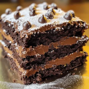 This Death By Chocolate Zucchini Cake uses simple yet delightful ingredients. Each one plays a key role in making the cake rich and moist. Here’s what you’ll need: - 1 ½ cups finely grated zucchini - 1 ½ cups all-purpose flour - ¾ cup unsweetened cocoa powder - 1 teaspoon baking soda - ½ teaspoon baking powder - ¼ teaspoon salt - 1 cup granulated sugar - ½ cup packed brown sugar - ½ cup vegetable oil - 2 large eggs - 1 teaspoon vanilla extract - 1 cup semi-sweet chocolate chips - Optional: Powdered sugar for dusting Zucchini is the secret star of this recipe. It adds moisture and keeps the cake soft. The cocoa powder gives the cake its deep chocolate flavor. Using both granulated and brown sugar creates a wonderful balance of sweetness. I always prefer using fresh zucchini. It makes the cake taste better and adds a lovely texture. Make sure to squeeze out any excess water from the grated zucchini. This keeps the cake from becoming too wet. For the chocolate chips, I recommend semi-sweet. They melt beautifully and enhance the chocolate taste. If you want extra fun, try mixing in some nuts or dried fruits. Gather these ingredients for a truly delicious dessert. You can find the full recipe later in the article. Enjoy baking! 1. Preheat your oven to 350°F (175°C). This step is key for even baking. 2. Prepare your baking pan. Use a 9x13 inch pan. Grease it with butter or oil. Then, dust it lightly with flour. This helps the cake come out easily. 3. Mix the dry ingredients. In a medium bowl, sift together flour, cocoa powder, baking soda, baking powder, and salt. Whisk them well. This makes sure there are no lumps. 4. Combine the wet ingredients. In a large bowl, mix granulated sugar, brown sugar, and vegetable oil. Use a whisk or mixer on medium speed. Blend until smooth and creamy. 1. Incorporate the ingredients. Add eggs to the sugar mixture one by one. Mix well after each egg. Then stir in vanilla extract until combined. 2. Fold in the dry ingredients. Gradually add the dry mix to the wet mix. Use a spatula to fold gently. Do not overmix; just blend until no flour is visible. 3. Add the zucchini and chocolate chips. Carefully fold in grated zucchini and chocolate chips. This gives the cake a moist and rich flavor. 4. Pour the batter into the prepared pan. Spread it evenly with a spatula. Make sure the top is level for even baking. 5. Bake the cake for 30-35 minutes. To check if it’s done, insert a toothpick in the center. It should come out clean or with a few moist crumbs. 1. Cool the cake. Remove it from the oven and let it cool in the pan for 10 minutes. Then, transfer it to a wire rack to cool completely. This helps keep its texture. 2. Dust with powdered sugar. Once cooled, you can dust the top with powdered sugar. This adds a lovely touch and a bit of sweetness. 3. Serving suggestions. Cut the cake into squares. Serve on decorative plates. A dollop of whipped cream or ice cream makes it even better! You can find the Full Recipe above for all the details. Accurate ingredient measurements matter a lot in baking. They ensure your cake turns out right every time. Use measuring cups and spoons for dry and wet ingredients. For dry ingredients, spoon them into the cup and level them off with a knife. This method avoids packing the ingredient too tightly. To keep your cake light and fluffy, avoid overmixing the batter. Mix just until you no longer see flour streaks. Overmixing adds air and can make the cake dense. If you want a tall cake, use a baking pan that is not too big. Serving your cake can be fun and creative. Slice the cake into squares and place them on decorative plates. You can add a dollop of whipped cream or a scoop of ice cream to each slice. This adds a nice touch and makes it look fancy. For an extra flair, dust the top of the cake with powdered sugar. You can also use chocolate shavings or fresh berries to decorate. Plating the cake this way makes it look like a dessert from a restaurant! Adding zucchini to baked goods has great benefits. It makes the cake moist and adds nutrients without changing the taste much. Zucchini is low in calories and high in vitamins. This makes your dessert a bit healthier. Choosing the right zucchini is key. Look for small to medium zucchini, as they are tender and sweeter. Avoid large ones, as they can be watery and lead to a soggy cake. Grate the zucchini finely for the best texture. This helps it blend well into the batter, enhancing the flavor without being obvious. {{image_4}} You can make this cake gluten-free. Use almond flour or coconut flour instead of all-purpose flour. Both options work well. They add a nice texture without the gluten. For vegan options, replace eggs with flaxseed meal or applesauce. Use plant-based milk instead of dairy. These swaps keep the cake moist and delicious. Want to mix it up? Add nuts, like walnuts or pecans, for crunch. Dried fruits, such as raisins or cranberries, bring sweetness. You can also add spices like cinnamon or nutmeg for warmth. For frosting, try cream cheese or whipped coconut cream. These options add a tasty layer of flavor to the cake. You can turn this cake into cupcakes! Just fill cupcake liners three-quarters full. Bake for about 20 minutes. Or make a layered cake by using two round pans. Pair this delight with coffee, milk, or a scoop of vanilla ice cream. Each option enhances the cake's rich chocolate flavor. You can find the full recipe above to try these variations yourself! To keep your Death By Chocolate Zucchini Cake tasty, store it in an airtight container. This helps keep the cake moist and fresh. If you have leftover cake, place it at room temperature for up to three days. If you want to store it longer, refrigerate it. Just remember to cover it well to avoid drying out. To maintain the cake's softness, you can add a slice of bread to the container. The bread will soak up excess air and keep the cake moist. It may sound odd, but it works! Freezing the cake is a great way to keep it fresh for later. To freeze, first, let the cake cool completely. Then, slice it into portions. Wrap each slice in plastic wrap, then place them in a freezer-safe bag. Make sure to squeeze out as much air as possible to prevent freezer burn. When you're ready to enjoy a slice, take it out and let it thaw in the fridge overnight. If you're short on time, you can leave it at room temperature for a few hours. This way, the cake keeps its rich flavor and soft texture. Enjoy every bite! For the complete recipe, check out the Full Recipe section. Can I use pre-packaged shredded zucchini? Yes, you can use pre-packaged shredded zucchini. Just make sure to drain any excess moisture. This helps keep your cake from getting too soggy. What can I substitute for vegetable oil? You can use melted coconut oil or applesauce instead of vegetable oil. Both options keep the cake moist and add a nice flavor. How long does the cake last at room temperature? The cake stays fresh for about three days at room temperature. Store it in an airtight container to keep it moist. How to tell if the cake is done baking? Insert a toothpick into the center of the cake. It should come out clean or have a few moist crumbs on it. If it has wet batter, bake a bit longer. Can I double the recipe for a larger batch? Yes, you can double the recipe. Just use a larger baking pan and keep an eye on the baking time. It may take a bit longer to bake through. What to do if the cake doesn’t rise properly? If your cake doesn’t rise, check if your baking soda or baking powder is fresh. Old leavening agents can cause flat cakes. Also, make sure not to overmix the batter. How to fix a dry or crumbly cake? To fix a dry cake, add a bit of milk or cream to the batter next time. If it's already baked, serve it with a scoop of ice cream or a drizzle of glaze. This adds moisture and flavor. This blog post gave you a clear recipe for a zucchini chocolate cake. You learned about ingredients, preparation, and baking steps. I shared helpful tips and fun variations to try. Enjoying this cake can surprise your friends and family with its taste and texture. Remember, using fresh ingredients, measuring carefully, and following the steps makes a big difference. With these points in mind, you can bake a delicious cake that everyone will love. Happy baking!