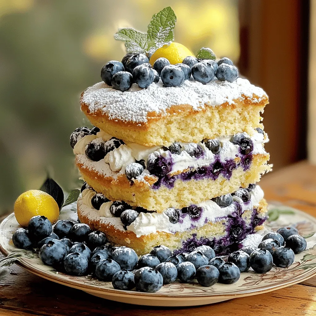 To create a delicious Earl Grey blueberry cake, you need some key ingredients. Here’s what you’ll need: - 1 cup all-purpose flour - 1 cup almond flour - 1 teaspoon baking powder - ½ teaspoon salt - 1 cup granulated sugar - ½ cup unsalted butter, softened - 2 large eggs, at room temperature - ½ cup milk - 3-4 Earl Grey tea bags (or 3 tablespoons loose leaf tea) - 1 cup fresh blueberries, rinsed and dried - Zest of 1 lemon - 1 teaspoon pure vanilla extract - Powdered sugar for dusting (optional) These ingredients work together to give the cake its unique flavor and texture. Not every kitchen has the same items. Here are some easy swaps: - For all-purpose flour, use a gluten-free flour blend. - Swap almond flour with coconut flour for a nut-free option. - If you don’t have unsalted butter, use margarine. - You can replace eggs with flax eggs for a vegan choice. - Use any milk type, like almond or oat milk, for dairy-free baking. These substitutions keep your cake tasty while meeting your needs. Garnishes can make your cake look and taste even better. Here are a few ideas: - Fresh blueberries on top for color. - A sprig of mint adds a pop of green. - A light dusting of powdered sugar gives a sweet finish. - Serve with whipped cream or vanilla ice cream for extra joy. These garnishes enhance both the look and flavor of your Earl Grey blueberry cake. First, preheat your oven to 350°F (175°C). While it warms up, take a 9-inch round cake pan. Grease the pan with butter and dust it with flour. This will help the cake come out easily once it's baked. Next, pour ½ cup of milk into a small saucepan. Heat it gently on low. When the milk is warm, add 3 to 4 Earl Grey tea bags. Let them steep for about 10 minutes, then remove the tea bags. Set the infused milk aside to cool a bit. This step gives the cake its unique flavor. In a mixing bowl, combine the dry ingredients. Use 1 cup of all-purpose flour, 1 cup of almond flour, 1 teaspoon of baking powder, and ½ teaspoon of salt. Whisk them together until they blend well. In another bowl, beat ½ cup of softened butter with 1 cup of granulated sugar until light and fluffy. Add 2 large eggs one at a time, mixing well. Then, stir in the lemon zest and 1 teaspoon of pure vanilla extract. Now, it’s time to combine everything. Gradually fold the dry mix into the butter mixture, alternating with the Earl Grey milk. Start and end with the dry mix. Be gentle to avoid overmixing. Carefully fold in 1 cup of fresh blueberries. Pour the batter into the prepared pan. Bake for 30-35 minutes. Use a toothpick to check if it's done; it should come out clean. Once baked, let it cool in the pan for about 10 minutes. Then, move it to a wire rack to cool completely. If you like, dust the top with powdered sugar before serving. For the full recipe, check the earlier section. To keep your Earl Grey blueberry cake moist, start with room-temperature ingredients. Eggs and butter mix better this way. Also, do not overmix the batter. This keeps air in the cake. When you combine the wet and dry ingredients, mix just until you see no flour. Overmixing can lead to a dry cake. Texture is key. For a soft cake, add almond flour. It gives a nice, tender crumb. You can also use cake flour if you want a lighter result. Another tip is to fold in the blueberries gently. This way, you won’t crush them. Whole berries add juicy bites to your cake. Use a good quality 9-inch round cake pan. A non-stick pan works best to avoid sticking. You’ll also need an electric mixer for creaming butter and sugar. A rubber spatula is great for folding in ingredients. Lastly, a toothpick helps check if the cake is done. Stick it in the center; if it comes out clean, your cake is ready! For the complete recipe, check the Full Recipe section. {{image_4}} You can easily make this cake gluten-free. Use a gluten-free flour blend instead of all-purpose flour. Look for blends that include xanthan gum. This helps mimic the structure of regular flour. You can also try coconut flour, but you must adjust the liquid. Coconut flour absorbs a lot of moisture. Feel free to swap out blueberries for other fruits. Raspberries, blackberries, or chopped strawberries work great. You can even mix in nuts like walnuts or almonds. They add a nice crunch and flavor. Just remember to adjust the amount to keep the balance in your cake. Want to boost the flavor? Try adding spices like cinnamon or nutmeg. A pinch of these spices can make your cake more warm and cozy. You can also add more zest. Orange or lime zest can brighten the flavors. This adds a refreshing twist to the Earl Grey taste. For the full recipe, check the detailed instructions above and enjoy your baking journey! To keep your Earl Grey blueberry cake fresh, store it in an airtight container. Place it at room temperature for up to three days. If you want it to last longer, refrigerate it. Just remember, cold air can dry out the cake. Wrap it in plastic wrap and then in foil for extra protection. If you want to save some cake for later, freezing is a great option. First, let the cake cool completely. Then, slice it into pieces. Wrap each piece tightly in plastic wrap. Place the wrapped slices in a freezer-safe bag or container. The cake can last up to three months in the freezer. When you're ready to enjoy it, just thaw it in the fridge overnight. Reheating your cake is simple! For the best taste, let it sit at room temperature for about 30 minutes. If you prefer it warm, preheat your oven to 350°F (175°C). Place the cake on a baking sheet and warm it for about 10-15 minutes. You can also use a microwave. Heat individual slices for about 10-15 seconds. Just be careful not to overheat, or it may become dry. For the Full Recipe of this delightful cake, check out the details above! Yes, you can make this cake ahead of time. Bake it and let it cool. After cooling, wrap it tightly in plastic wrap. Store it in the fridge for up to three days. You can also freeze it for longer storage. Just make sure to wrap it well. Thaw it overnight in the fridge before serving. If your cake sinks in the middle, it may have been underbaked. Always check for doneness with a toothpick. Insert it into the center; it should come out clean. Another reason could be too much moisture in the batter. Make sure to measure your ingredients correctly. Lastly, avoid opening the oven door too soon while baking. You can easily make this recipe dairy-free. Replace the butter with a dairy-free alternative, like coconut oil or vegan butter. Use almond milk or oat milk instead of regular milk. This keeps the cake moist and delicious. The flavors will remain rich, thanks to the tea and blueberries. You can find the full recipe [here](#). This cake combines the unique taste of Earl Grey tea with fresh blueberries. It's simple and perfect for any occasion. Enjoy making this delightful treat! Baking an Earl Grey Blueberry Cake is a fun project. You learned about ingredients, substitutions, and garnishes. We covered steps for mixing and baking, plus tips for a perfect texture. Variations allow you to create your own twist. Storing leftovers and reheating tips ensure you enjoy it longer. Remember, baking is about playing with flavors and techniques. Have fun and make this cake your own!