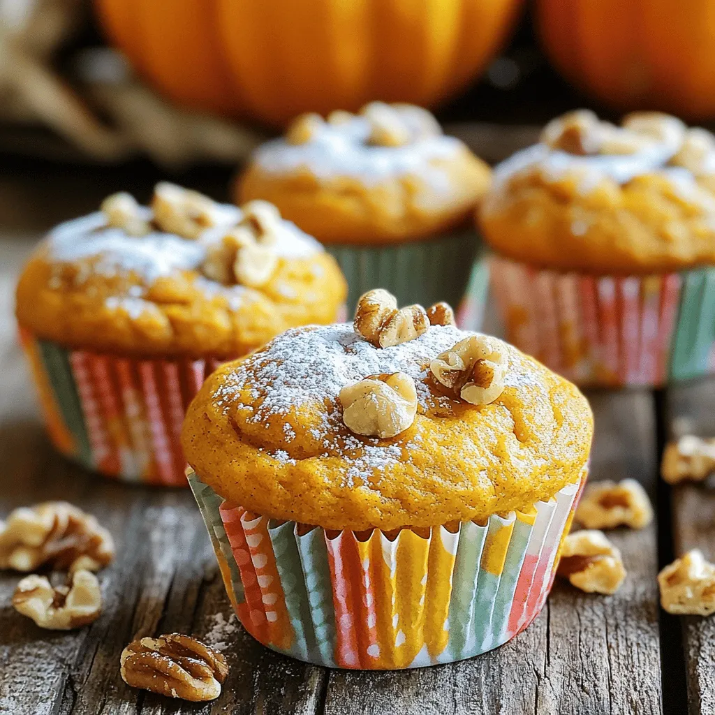 - 1 cup canned pumpkin puree - 1/2 cup vegetable oil - 1 cup brown sugar, packed tightly - 2 large eggs, room temperature - 1 teaspoon pure vanilla extract - 1 1/2 cups all-purpose flour - 1 teaspoon baking soda - 1/2 teaspoon baking powder - 1 teaspoon pumpkin pie spice - 1/2 teaspoon ground cinnamon - 1/4 teaspoon salt - 1/2 cup chopped walnuts or pecans - 1/4 cup chocolate chips My best pumpkin muffins recipe starts with simple and tasty ingredients. The key is to use fresh pumpkin puree for rich flavor. You can also use canned pumpkin puree if you are short on time. I like to use vegetable oil for a moist texture. Brown sugar adds a lovely, warm sweetness. The eggs help the muffins rise and bind the mix. Pure vanilla extract gives a delightful aroma that makes you smile. The dry ingredients are just as important. Flour gives structure. Baking soda and baking powder help the muffins rise. Pumpkin pie spice and cinnamon add warmth. Salt balances the sweetness. You can make these muffins your own with optional add-ins. Chopped walnuts or pecans add crunch. Chocolate chips bring a sweet surprise. Feel free to mix and match to suit your taste. For the full recipe, check out My Best Pumpkin Muffins Recipe. It will guide you through each step! Error: Error code: 429 - {'error': {'message': 'Rate limit reached for gpt-4o-mini in organization org-zFeAnX8gJvsCtEtJubNX3NN3 on tokens per min (TPM): Limit 200000, Used 198756, Requested 2298. Please try again in 316ms. Visit https://platform.openai.com/account/rate-limits to learn more.', 'type': 'tokens', 'param': None, 'code': 'rate_limit_exceeded'}} To achieve the best muffin rise, first, make sure your baking powder is fresh. Old baking powder can cause flat muffins. Fill each muffin cup only two-thirds full to allow space for rising. Avoiding overmixing is key for tender muffins. Mix until just combined. A few lumps are okay! Overmixing can make the muffins tough, so be gentle. To enhance taste, try adding spices. A pinch of nutmeg or a dash of ginger can elevate your muffins. These spices bring warmth and depth to each bite. Adding citrus zest, like orange or lemon, adds freshness. A teaspoon of zest can brighten the flavor. It pairs perfectly with pumpkin and spices, making a delightful muffin. For serving suggestions, try placing the muffins on a pretty plate. Dust them with powdered sugar for a sweet touch. You can also drizzle a simple icing on top for added sweetness. For creative plating options, stack muffins in a basket lined with a cloth. This gives a cozy feel. Top each muffin with extra nuts or a sprinkle of cinnamon for a great look! {{image_4}} You can easily change the flavor of your pumpkin muffins. Here are two fun ideas: - Maple pumpkin muffins: Replace some of the sugar with maple syrup. This gives a sweet, warm taste. - Chocolate swirl pumpkin muffins: Add chocolate chips into the batter. You can also swirl in some melted chocolate for a rich flavor. Need to fit your muffins to special diets? Here’s how: - Gluten-free pumpkin muffins: Use a gluten-free flour blend instead of all-purpose flour. This keeps the muffins soft and tasty. - Vegan pumpkin muffins: Substitute eggs with applesauce or flaxseed. Use plant-based oil for the right texture. Make your muffins festive or unique with simple additions: - Holiday-themed pumpkin muffins: Add spices like nutmeg or cloves for a holiday twist. - Incorporating cranberries or dried fruits: Toss in dried cranberries or raisins. They add a lovely texture and flavor. These variations make my best pumpkin muffins recipe even more exciting! Store your pumpkin muffins at room temperature. Keep them in a cool, dry spot. Use an airtight container to keep them fresh. They taste best within two days. If you want to keep them longer, refrigerate them. Muffins stay fresh in the fridge for up to a week. You can freeze pumpkin muffins for later. Wrap each muffin in plastic wrap. Then, place them in a freezer-safe bag. They last for about three months in the freezer. To thaw, move a muffin to the fridge overnight. For a quick reheat, pop it in the microwave for a few seconds. To keep your muffins fresh, always use airtight containers. This step helps prevent drying out. You can also add moisture-seeking ingredients like applesauce or yogurt. These help retain moisture and flavor. For added taste, consider adding a slice of bread in the container. This trick keeps muffins soft and fresh longer. For the full recipe, check out My Best Pumpkin Muffins Recipe. How do I know when my muffins are done? You can tell your muffins are done by inserting a toothpick into the center. If it comes out clean, the muffins are ready. They should bounce back slightly when you touch them. Overbaking can make them dry, so keep an eye on the time. Can I substitute fresh pumpkin for canned? Yes, you can use fresh pumpkin instead of canned. Just make sure to cook it until soft, then puree it. Canned pumpkin is often thicker and smoother, so you might need to adjust your recipe slightly. What is the best way to measure flour? The best way to measure flour is to spoon it into a measuring cup and level it off with a knife. Avoid scooping directly from the bag, as this can pack the flour down and give you too much. How do I make my muffins less dense? To make your muffins less dense, avoid overmixing the batter. Mix just until the ingredients combine. Also, make sure your baking soda and baking powder are fresh, as old leavening agents can affect rise. What can I use instead of eggs? If you want to replace eggs, you can use applesauce or mashed bananas. About 1/4 cup of either works well for each egg. This adds moisture and sweetness to the muffins. Can I use other types of sugar? Yes, you can use different sugars like coconut sugar or maple sugar. These will change the flavor a bit but can still work well in your muffins. Just keep the measurements the same for the best results. You can find My Best Pumpkin Muffins Recipe [here](#) for easy printing. This recipe is simple and fun to make. You can save it for future use to enjoy these tasty treats again. Just click the link to access all the details! You learned how to make amazing pumpkin muffins from start to finish. We covered essential and optional ingredients, step-by-step baking instructions, helpful tips, and fun variations. Remember, creating delicious muffins is about balance and practice. Don't be afraid to try new flavors or add-ins. With this guide, you can impress friends and family with your baking skills. Enjoy making and sharing these tasty treats!