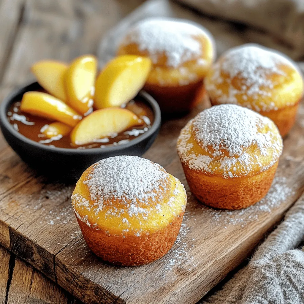- 1 cup apple cider - 2 cups all-purpose flour - 1 cup granulated sugar - 1/2 cup packed brown sugar - 1 tablespoon baking powder - 1/2 teaspoon baking soda - 1 teaspoon ground cinnamon - 1/2 teaspoon ground nutmeg - 1/2 teaspoon salt - 2 large eggs - 1/2 cup unsalted butter, melted and slightly cooled - 1 teaspoon vanilla extract - 1/2 cup buttermilk To make these muffins taste amazing, you need the right ingredients. Apple cider gives them a rich, sweet flavor. All-purpose flour forms the base, making them soft. Granulated and brown sugars add sweetness and depth. Baking powder and baking soda help them rise. Ground cinnamon and nutmeg bring warmth and spice. Salt balances out all the flavors. - Buttermilk and its substitutes - Vanilla extract - Toppings and coatings You can customize your muffins for extra flavor. Buttermilk adds moisture and tang. If you don’t have buttermilk, use regular milk or yogurt mixed with a bit of lemon juice. Vanilla extract enhances the sweetness. For toppings, consider rolling the warm muffins in cinnamon sugar. You can also add nuts or chocolate pieces for a unique twist. For the full recipe, check out the details in the provided section. First, you need to preheat the oven to 350°F (175°C). This helps the muffins rise evenly. Next, prepare your muffin tin. You can use paper liners or grease each cup with non-stick spray. This step keeps the muffins from sticking. Start by reducing the apple cider. Pour 1 cup of cider into a small saucepan and bring it to a boil over medium heat. Once it boils, lower the heat and let it simmer. You want the cider to become about 1/2 cup. This should take around 10 to 15 minutes. Let it cool slightly after reducing. Now, mix your dry ingredients. In a large bowl, combine 2 cups of flour, 1 cup of granulated sugar, 1/2 cup of brown sugar, and the baking powder, baking soda, ground cinnamon, ground nutmeg, and salt. Whisk these until they blend well. In a separate bowl, combine the wet ingredients. Whisk together 2 large eggs, 1/2 cup of melted butter, 1 teaspoon of vanilla extract, 1/2 cup of buttermilk, and the cooled apple cider. Mix until smooth. Next, combine the wet and dry mixes. Pour the wet ingredients into the dry ones. Use a spatula to fold them together gently. Be careful not to overmix; a few lumps are okay. Now, it's time to fill the muffin cups. Use a spoon to evenly distribute the batter, filling each cup about three-quarters full. This allows the muffins to rise nicely. Place the muffin tray in the oven and bake for 18 to 22 minutes. You can check doneness by inserting a toothpick. If it comes out clean, your muffins are ready. After baking, let the muffins cool in the pan for about 5 minutes. Then, transfer them to a wire rack to cool completely. If you want a sweet touch, roll the warm muffins in a mix of 1/4 cup sugar and 1 teaspoon cinnamon. This gives them a lovely finish. For the full recipe, check out [Full Recipe]. Enjoy making your delicious apple cider doughnut muffins! To get the best muffin texture, avoid overmixing the batter. When you mix too much, it makes the muffins dense and tough. Instead, gently fold the wet and dry ingredients together until just combined. This keeps the muffins light and fluffy. The ideal batter should be slightly lumpy, which is okay because it will rise nicely when baked. To boost flavor, consider adding spices like ginger or cloves along with cinnamon and nutmeg. These spices add warmth and depth. You can also mix in diced apples or chopped nuts for added texture. These elements make your muffins taste fresh and exciting. Experimenting with flavors can turn your muffins into a unique treat. For a delightful experience, serve warm muffins on a rustic wooden board. A light dusting of powdered sugar makes them look special. Pair your muffins with a bowl of fresh apple slices drizzled with caramel. This adds a lovely contrast of flavors and textures. You can also wrap muffins in colorful paper for gifts or special events. For the full recipe, check out the complete details above. {{image_4}} You can make these muffins even better with fresh apples or apple chunks. Fresh apples add juicy bites and a crisp texture. You can use sweet varieties like Fuji or tart ones like Granny Smith for great flavor. Also, explore different spices. Try ginger for warmth or allspice for depth. Each option gives the muffins a unique twist. If you need gluten-free options, swap all-purpose flour for gluten-free flour blends. These blends work well and keep the muffins soft. For a vegan twist, replace eggs with applesauce or flaxseed meal mixed with water. You can also adjust the sugar content. Use less sugar or natural sweeteners like honey or maple syrup to make them healthier. Incorporate chocolate chips or caramel for a sweet surprise. A handful of chocolate chips melts beautifully, adding richness. Drizzle warm caramel on top for a sticky, decadent finish. You can also try unique toppings, like a cream cheese frosting or a streusel topping. Both add texture and flavor, making your muffins stand out. For the full recipe, check out the details provided earlier. Store your apple cider doughnut muffins at room temperature. Use a container that seals well. If you leave them out, they stay soft and tasty for about three days. If your home is warm, it’s best to put them in the fridge. This keeps them fresh longer. However, the fridge can make muffins a bit dry. To avoid this, wrap them in plastic wrap or foil before placing them in the fridge. Freezing muffins is simple. Start by letting them cool completely. Wrap each muffin in plastic wrap. Then, place them in a freezer bag. Don’t forget to label the bag with the date. To thaw, take a muffin out and leave it on the counter for about an hour. You can also warm them in the microwave for about 15 seconds. This keeps them soft and fresh, just like when you first baked them. Your muffins will stay fresh for up to three days at room temperature. In the fridge, they may last about a week. Signs of spoilage include a dry texture or mold. If you notice any off smells or changes in color, it’s best to toss them. Enjoy your tasty treats while they are still at their best! For the complete recipe, check out the Full Recipe section. To reduce apple cider, follow these simple steps: 1. Pour cider into a saucepan. Use a medium-sized pan for best results. 2. Heat it up. Place the pan on medium heat. 3. Bring to a boil. Wait until the cider bubbles. 4. Lower the heat. Once boiling, turn to low heat to simmer. 5. Simmer and stir. Let it cook for about 10 to 15 minutes. Stir occasionally. 6. Check the volume. You want it to reduce to about 1/2 cup. 7. Cool it down. Remove from heat and let it cool slightly before using. Reducing cider concentrates its flavor, giving your muffins a rich taste. It also adds a lovely aroma to your kitchen. Yes, you can make these muffins ahead of time! Here are some tips: - Bake and store. After baking, let the muffins cool. - Use an airtight container. Place them in a container to keep them fresh. - Room temp storage. They can stay at room temperature for about 2 days. - Refrigerate for longer. If you need more time, store them in the fridge for up to a week. To reheat, pop them in the microwave for about 15 seconds. They taste fresh and warm! You can add your own twist to these muffins! Here are some fun ideas: - Mix in fruits. Add some diced apples or pears for extra texture. - Try different spices. Experiment with ginger or cloves for a unique flavor. - Add nuts. Chopped walnuts or pecans give a nice crunch. - Incorporate chocolate. Mini chocolate chips can make them even sweeter. Feel free to get creative! Each change can create a new flavor experience. For more ideas, check the Full Recipe for guidance. In this article, we explored how to make delicious apple cider doughnut muffins. We covered essential and optional ingredients, plus step-by-step baking instructions. Tips for perfect texture and flavor enhancements were included to elevate your muffins. Variations for dietary needs and creative additions offer even more options. Lastly, we discussed proper storage and shelf life for your muffins. Now you can bake, share, and enjoy these tasty treats anytime!