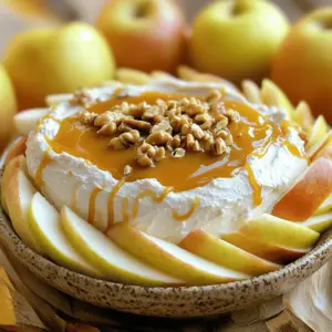 To make this tasty dip, you need a few key items. Here’s what you will need: - 8 oz cream cheese, softened to room temperature - 1/2 cup powdered sugar - 1/4 cup brown sugar, packed - 1 tsp vanilla extract - 1/4 cup caramel sauce - 1/2 tsp ground cinnamon - 4 fresh apples (like Fuji or Honeycrisp), cored and sliced These ingredients work together to create a creamy, sweet dip that pairs perfectly with apples. You can make your dip even more fun with toppings. Here are some ideas: - Chopped nuts, such as pecans or walnuts - A sprinkle of cinnamon - Extra caramel drizzle These toppings add crunch and flavor. They also make your dip look beautiful! Not all apples are the same for dipping. I recommend using these types: - Fuji apples for their sweetness - Honeycrisp apples for their crispness - Granny Smith apples for a tart punch These apples enhance the dip's taste and provide a nice texture. Enjoy your Cream Cheese Apple Dip with these delicious choices! You can find the full recipe in the main article. Start by gathering your ingredients. You will need: - 8 oz cream cheese, softened to room temperature - 1/2 cup powdered sugar - 1/4 cup brown sugar, packed - 1 tsp vanilla extract - 1/4 cup caramel sauce - 1/2 tsp ground cinnamon - 4 fresh apples, cored and sliced - Chopped nuts for topping Make sure the cream cheese is soft. This helps it blend well. I like to leave it out for about 30 minutes. Wash and slice your apples thinly. This makes them perfect for dipping. In a mixing bowl, add the softened cream cheese. Then, add the powdered sugar, brown sugar, vanilla, and cinnamon. Use an electric mixer on medium speed. Mix until smooth, about 2-3 minutes. Scrape the bowl to mix well. Next, fold in half of the caramel sauce. Stir gently until it is mixed in. Spoon the mixture into a serving dish. Smooth the top with a spatula. Then drizzle the other half of the caramel sauce on top. Arrange your apple slices around the dip. This makes it easy to grab a slice. If you want extra crunch, sprinkle chopped nuts on top. For a nice touch, you can sprinkle a bit of cinnamon. This dip is perfect for parties or snacks. You can serve it right away. For more detailed steps, check the Full Recipe. Enjoy! To get that smooth and creamy dip, start with softened cream cheese. If it’s too cold, it won’t mix well. Leave it out for 30 minutes before you start. I use an electric mixer to blend everything. This helps create that velvety texture. Remember to scrape the bowl's sides while mixing. This step ensures everything is mixed evenly. You can easily add a twist to your dip. Try mixing in chopped nuts for crunch. Pecans or walnuts work great! Fresh fruit like berries or bananas also adds fun flavors. You can even add a splash of maple syrup instead of brown sugar. This will make it taste unique and delicious. Make your dip look as great as it tastes. Arrange apple slices in a circle around the dip. This makes it easy for everyone to grab a slice. Drizzle extra caramel sauce on top. A sprinkle of cinnamon adds a lovely touch. If you want, toss in some extra chopped nuts for extra flair. Use a beautiful bowl to serve, and you have a showstopper! {{image_4}} You can switch up the flavors in your cream cheese apple dip. Try adding chocolate syrup for a sweet treat. A sprinkle of cocoa powder gives a rich twist. You can also mix in peanut butter for a nutty taste. If you want a fruity kick, add a splash of orange juice. Each change can make your dip exciting and new. If you want a healthier dip, use Greek yogurt instead of cream cheese. It gives a creamy texture and adds protein. You can also reduce sugar by using honey or maple syrup. For a lower-calorie option, skip the caramel. Instead, try fresh fruit like berries mixed in for flavor. These swaps keep the dip tasty and fun. Seasonal ingredients can elevate your dip. In fall, add spices like nutmeg or pumpkin pie spice. This adds warmth and makes it cozy. During summer, toss in fresh berries or peaches for a bright flavor. You can even mix in some mint for a refreshing touch. These seasonal twists can keep your dip lively throughout the year. To keep your Cream Cheese Apple Dip fresh, store it in an airtight container. This helps to keep out air and moisture. If you have leftovers, cover the container with plastic wrap or a lid. Ensure it seals well. You can also place a piece of parchment paper between the dip and the lid. This prevents the dip from sticking. When stored correctly, your dip can last in the fridge for about 3 to 5 days. Always check for any changes in smell or texture before eating. If the dip develops a sour smell or looks off, it’s best to throw it away. This dip is best enjoyed fresh, so try to eat it within a few days for the best taste. You don’t need to heat this dip. It’s best served cold or at room temperature. However, if you prefer it warm, gently heat it in the microwave. Use a low power setting and heat in short bursts. Stir between each burst to ensure even warming. Avoid overheating, as this may change its texture. Enjoy your Cream Cheese Apple Dip straight from the fridge or warmed up! For the full recipe, check the section above. Yes, you can make this dip ahead of time. Prepare the dip and store it in the fridge. Cover it tightly with plastic wrap. This keeps it fresh. You can make it up to two days in advance. Just remember to add the caramel on top before serving. This keeps the look nice and fresh. If you need a cream cheese substitute, use Greek yogurt or ricotta cheese. These options give a similar creamy texture. You can also try vegan cream cheese for a dairy-free choice. The flavor may change a bit, but the dip will still taste good. To make a vegan version, use vegan cream cheese. You can also blend soaked cashews with a bit of lemon juice. This creates a creamy base. Use maple syrup instead of powdered sugar for sweetness. With these swaps, you keep the dip delicious and vegan-friendly. This blog post covered all you need for a tasty Cream Cheese Apple Dip. We explored key ingredients, from apples to flavorful toppings. You learned step-by-step how to prepare, mix, and serve the dip. Tips helped achieve a creamy texture and unique flavors. We shared fun variations and easy storage methods too. Enjoy this dip at your next gathering. It’s a hit for all ages! Keep experimenting with flavors and toppings. Make it yours and have fun while doing it!