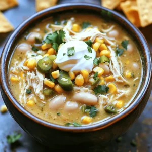 - 2 lbs boneless, skinless chicken breasts - 1 medium onion, finely diced - 3 cloves of garlic, minced - 3 cans (15 oz each) white beans, drained and rinsed - 1 can (4 oz) diced green chilies - 1 cup corn (fresh or frozen) - 4 cups chicken broth - 1 teaspoon ground cumin - 1 teaspoon chili powder - ½ teaspoon dried oregano - 1 cup sour cream - 1 cup cream cheese, softened - Salt and pepper to taste - Fresh cilantro for garnish (optional) When I make my creamy crockpot white chicken chili, I focus on fresh, quality ingredients. The chicken breasts serve as the main protein. I love using a medium onion for that sweet base flavor. Minced garlic adds an aromatic touch that makes your kitchen smell amazing. For the beans, I prefer white beans like cannellini or great northern. Their creamy texture makes the chili rich. I add diced green chilies for a slight kick and corn for sweetness. Chicken broth brings everything together, making it a hearty meal. The spices are simple but impactful. Ground cumin and chili powder add warmth. Dried oregano gives it a nice herbal note. I finish it off with sour cream and cream cheese. They create that luscious, creamy texture everyone loves. Don't forget salt and pepper to taste, and fresh cilantro makes for a lovely garnish. For the full recipe, check out the details. Enjoy cooking! Start by placing the boneless chicken breasts at the bottom of your crockpot. This forms the base of our creamy chili. Next, layer the diced onion and minced garlic over the chicken. The aroma will tempt you right away! Then, add the white beans, diced green chilies, and corn. Each layer adds color and flavor to the dish. Now, pour the chicken broth over the layers. This will keep everything moist as it cooks. Sprinkle the ground cumin, chili powder, dried oregano, salt, and pepper on top. Stir gently to mix all ingredients. Make sure the chicken is partially submerged in the broth. Cover your crockpot with its lid. Cook on low for 6 to 7 hours. If you're short on time, you can use the high setting for about 4 hours. You’ll know it’s ready when the chicken shreds easily with a fork. This is a key sign of perfect doneness! About 30 minutes before serving, take out the chicken breasts from the pot. Use two forks to shred the chicken into bite-sized pieces. Return the shredded chicken to the crockpot. Now, it’s time for the magic! Mix in the softened cream cheese and sour cream. Stir until they fully melt into the chili. This creates a rich and creamy texture that you’ll love. Before serving, taste your chili. Adjust the seasoning with more salt or pepper if needed. Enjoy the warm, inviting flavors of your creamy crockpot white chicken chili! For the full recipe, check out the details above. To make your chili taste just right, adjust the seasonings. If you want more heat, add extra chili powder or a pinch of cayenne. You can also mix in a splash of lime juice for a fresh twist. Slow cooking is key for great flavor. It lets all the ingredients mix well, deepening the taste. For shredding chicken, use two forks. Hold one fork steady and pull with the other. This makes it quick and easy. Serve the chili in nice bowls. Top each serving with fresh cilantro and a dollop of sour cream. You can also add crushed tortilla chips for a crunchy bite. For sides, consider cornbread or a simple salad to balance the meal. Check out the Full Recipe for more details on making this dish. {{image_4}} You can change the beans in this chili for a new twist. Try black beans, pinto beans, or kidney beans. Each type brings its own taste and texture. If you want richer flavor, swap chicken breasts for chicken thighs. Thighs have more fat and stay juicy during cooking. For a low-fat version, use less cream cheese or sour cream. You can also choose low-fat versions of these ingredients. If you need a gluten-free dish, make sure your broth and seasonings are gluten-free. Most canned beans and chilies are safe, but always check the labels. Feel free to add more veggies to boost nutrition. Bell peppers, zucchini, or carrots work well in this chili. You can also toss in some corn or spinach for color and taste. For extra creaminess, try different cheeses like Monterey Jack or pepper jack. Grate them and mix them in just before serving for a delightful twist. To store leftover chili in the fridge, first let it cool. Transfer the chili to an airtight container. Seal it well to keep out air. You can keep it in the fridge for up to three days. This way, your chili stays fresh and tasty. To freeze the chili, let it cool completely first. Pour it into a freezer-safe container. Leave some space at the top since it will expand. Seal it tightly to prevent freezer burn. When you're ready to eat, thaw it in the fridge overnight. For reheating, warm it on the stove or in the microwave. Heat it until it is hot all the way through. Use glass or plastic containers that can go in the freezer. They should be airtight to keep the chili fresh. Avoid using flimsy bags, as they can rip. To prevent freezer burn, press out as much air as you can before sealing. You can also wrap the container in plastic wrap for extra protection. To make this chili, start with the chicken. Place 2 lbs of boneless, skinless chicken breasts in the crockpot. Next, add a finely diced onion, minced garlic, white beans, green chilies, and corn. Pour in 4 cups of chicken broth. Sprinkle ground cumin, chili powder, and oregano over the top. A good stir helps mix everything. Cook on low for 6-7 hours or on high for 4 hours. Shred the chicken about 30 minutes before serving. Mix in softened cream cheese and sour cream to make it creamy. Taste and adjust seasoning as needed. This method ensures a rich flavor and smooth texture. If you need a substitute for sour cream, you have options. Greek yogurt can work well and adds a nice tang. Silken tofu blended until smooth is a great non-dairy choice. For lower-fat options, consider using low-fat yogurt. Each substitute can keep your chili creamy without losing taste. Yes, you can cook this chili on the stovetop. Start by sautéing the onion and garlic in a pot. Add the chicken and brown it slightly. Then, add the beans, green chilies, corn, and broth. Bring to a boil and reduce heat to a simmer. Cook for about 30-40 minutes until the chicken is tender. Shred the chicken and stir in cream cheese and sour cream as you would in the crockpot. This method is faster and still delivers a tasty dish. Leftovers of this chili can last in the fridge for 3-4 days. Store it in an airtight container to keep it fresh. If you want it to last longer, consider freezing it. Just make sure to label it with the date. This blog detailed a simple recipe for creamy crockpot white chicken chili. We covered all essential ingredients, cooking steps, and clever tips to enhance flavor. You can adjust spices or swap ingredients based on your taste. Remember to store leftovers properly, following our guidelines. This meal is easy to make and satisfies many cravings. Try it for dinner or on a cold day. Enjoy the creamy goodness and warm flavors; it’s sure to be a hit!