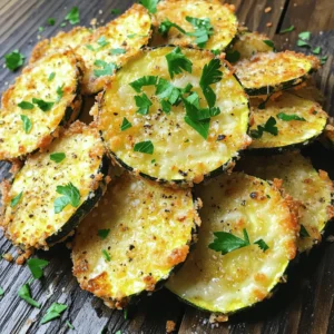 - 2 medium zucchinis, sliced into ½-inch thick rounds - ½ cup freshly grated Parmesan cheese - 1 teaspoon garlic powder - ½ teaspoon onion powder - ½ teaspoon Italian seasoning - 1 tablespoon extra-virgin olive oil - Salt and freshly ground black pepper to taste - Fresh parsley, finely chopped (for garnish) - Quantities for each ingredient: Use 2 medium zucchinis for the best texture. Grate ½ cup of Parmesan cheese for a rich flavor. One teaspoon of garlic powder adds a nice kick. Use ½ teaspoon each of onion powder and Italian seasoning for balanced taste. Add 1 tablespoon of olive oil to help the seasonings stick. Season with salt and pepper to your taste. Garnish with fresh parsley for a pop of color. - Tips for ingredient selection: Choose firm, fresh zucchinis for the best crunch. Select high-quality Parmesan for richer flavors. Fresh herbs can elevate the dish, but dried will work too. Always check for freshness in all ingredients. Heat your air fryer to 400°F (200°C). Preheating is key for even cooking. It helps achieve that crispy texture we all love. Allow the air fryer to warm up for about 5 minutes. Slice the zucchinis into ½-inch thick rounds. This thickness helps them cook evenly. Use a sharp knife for clean cuts. Next, place the zucchini in a big bowl. Drizzle 1 tablespoon of olive oil over the slices. Toss them to coat well in the oil. This step makes the seasoning stick better. In a small bowl, mix the dry ingredients. Combine ½ cup of grated Parmesan cheese, 1 teaspoon garlic powder, ½ teaspoon onion powder, and ½ teaspoon Italian seasoning. Don't forget to add salt and pepper to taste. Stir until everything is evenly mixed. This blend gives the zucchini a tasty crunch. Layer the zucchini in the air fryer basket. Make sure not to overcrowd it. If needed, cook in batches. This allows hot air to circulate and crisp the pieces. Air fry the zucchini for 10 to 12 minutes. Shake the basket halfway through. This keeps cooking even and helps them turn golden brown. Once cooked, remove the zucchini and garnish with fresh parsley. Enjoy your Easy No-Breading Air Fryer Parmesan Zucchini Delight! For the full recipe, check out the earlier section. To get that perfect crispiness, do not overcrowd your air fryer. When you pile too many zucchini rounds in the basket, they steam instead of fry. This means less crunch and more mush. Always leave space between each piece. If you need to cook more zucchini, do it in batches. Monitor cooking times closely. Depending on your air fryer, the time might vary. I recommend checking the zucchini at 10 minutes. If they look golden and crispy, they’re ready. If not, let them go for a few more minutes. Want to add more flavor? Consider spices like smoked paprika or cayenne pepper for some heat. Fresh herbs like basil or thyme can also brighten up the dish. You can sprinkle them on right before serving. Dipping sauces can take this dish to the next level. Marinara sauce is a classic choice, but ranch or garlic aioli also works well. Try serving with a side of yogurt dip for a cool contrast. For the full recipe, check out the detailed instructions above. Enjoy your crispy, flavorful zucchini! {{image_4}} You can switch up the cheese in this recipe. Parmesan is great, but other cheeses work well too. Try mozzarella for a milder taste. It melts beautifully and adds a nice stringy texture. Alternatively, use sharp cheddar for a bolder flavor. Just shred it finely, like the Parmesan. If you prefer a vegan option, vegan cheese is available. Brands like Daiya or Violife have great cheese shreds. These can melt nicely and still give you that cheesy flavor. Just remember to check the label for the best taste. Zucchini shines in this dish, but you can use other veggies too. Consider eggplant or bell peppers as tasty substitutes. Both can absorb flavors well and crisp up nicely in the air fryer. When using eggplant, slice it thinly. It takes a bit longer to cook, so add a few extra minutes in the air fryer. For bell peppers, cut them into strips. They cook quickly, so check them after about 8 minutes. Adjust cooking times based on the thickness of your veggie slices. Explore these variations to keep your meals exciting. They add new flavors and textures to your plate. For the full recipe, refer back to the original instructions. Enjoy your culinary adventure! To keep your crispy air fryer Parmesan zucchini fresh, follow these tips: - Refrigeration: Let the zucchini cool down first. Place them in an airtight container. They can last for up to 3 days in the fridge. - Freezing: For longer storage, freeze the zucchini. Lay them flat on a baking sheet to freeze individually. Once frozen, transfer them to a freezer bag. They will keep well for about 2 months. When you're ready to enjoy your leftovers, reheating is key to keeping them crispy: - Methods: The best way to reheat is in the air fryer. Preheat it to 350°F (175°C). This will help restore their crispness. - Cooking time adjustments: Heat for about 5 to 7 minutes. Check them halfway through to ensure they warm evenly and stay crispy. Following these steps will help you enjoy this tasty dish even after the first serving! Yes, you can use frozen zucchini. However, it changes the texture. Frozen zucchini often becomes softer when cooked. This means it may not crisp up as well in the air fryer. If you use frozen zucchini, lower the cooking time. Start with 8 to 10 minutes and check for doneness. You can customize this recipe in many ways. Here are some ideas: - Swap Parmesan cheese for cheddar or mozzarella for a different taste. - Add spices like paprika or cayenne for a spicy kick. - Mix in fresh herbs like basil or oregano for added flavor. - Try adding breadcrumbs for some crunch, if you want a breaded version. Many sauces go well with air-fried zucchini. Here are some tasty options: - Marinara sauce for a classic Italian touch. - Ranch dressing for a creamy dip. - A yogurt-based sauce with herbs for a fresh flavor. - Spicy aioli for a zesty kick. For the full recipe, check out the complete guide on making crispy air fryer Parmesan zucchini. This blog post guides you through making crispy zucchini bites. We covered ingredients, like fresh zucchini and cheese, along with measurements and selection tips. You learned step-by-step how to prepare, air fry, and achieve the perfect crunch. With our tips and tricks, you can enhance flavor and avoid overcrowding. We explored variations with different cheeses and vegetables and shared storing and reheating advice. Enjoy your tasty, homemade zucchini bites any time! Happy cooking!