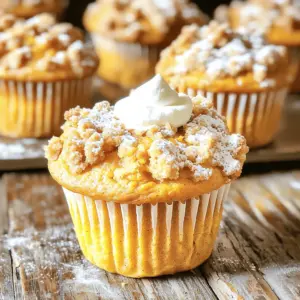 To make these tasty muffins, you need some key ingredients. Here’s what you will use: - 1 cup canned pumpkin puree - 1/3 cup vegetable oil - 1/2 cup brown sugar, packed - 1/4 cup granulated sugar - 2 large eggs - 1 teaspoon vanilla extract - 1 1/2 cups all-purpose flour - 1 teaspoon baking powder - 1 teaspoon baking soda - 1 teaspoon ground cinnamon - 1/2 teaspoon ground ginger - 1/4 teaspoon ground nutmeg - 1/4 teaspoon salt This mix creates a moist, flavorful muffin with the perfect balance of spices. You can add some extras to your muffins. Here’s a fun option: - 1/2 cup chopped walnuts Adding walnuts gives your muffins a crunchy texture and nutty flavor. You can skip them if you prefer a smoother bite. The streusel topping makes these muffins extra special. You’ll need: - 1/4 cup all-purpose flour - 1/4 cup brown sugar, packed - 2 tablespoons cold butter, cubed - 1/2 teaspoon ground cinnamon This topping adds a sweet, crumbly layer that pairs perfectly with the pumpkin. For the full recipe, check out the cooking guide! Start by preheating your oven to 350°F (175°C). This step ensures even baking. Next, prepare your muffin pan. You can line it with paper liners or grease the cups. This will help the muffins pop out easily later. In a large bowl, mix the following ingredients: - 1 cup canned pumpkin puree - 1/3 cup vegetable oil - 1/2 cup brown sugar, packed - 1/4 cup granulated sugar - 2 large eggs - 1 teaspoon vanilla extract Use a whisk or mixer to blend until smooth. In a separate bowl, whisk together these dry ingredients: - 1 1/2 cups all-purpose flour - 1 teaspoon baking powder - 1 teaspoon baking soda - 1 teaspoon ground cinnamon - 1/2 teaspoon ground ginger - 1/4 teaspoon ground nutmeg - 1/4 teaspoon salt Combine the dry ingredients into the wet mixture. Stir gently until just mixed. A few lumps are okay. If you want walnuts, fold them in now. In a small bowl, mix these ingredients for the streusel topping: - 1/4 cup all-purpose flour - 1/4 cup brown sugar, packed - 2 tablespoons cold butter, cubed - 1/2 teaspoon ground cinnamon Use your fingers or a fork to mix until it looks crumbly. This adds a nice crunch on top. Spoon the muffin batter into your prepared pan, filling each cup about three-quarters full. This is key for good rise. Then, sprinkle the streusel topping generously over each muffin cup. Bake in your preheated oven for 18-20 minutes. To check if they are done, insert a toothpick. If it comes out clean, they are ready. Once baked, let the muffins cool in the pan for 5 minutes. Then, transfer them to a wire rack to cool fully. Now, you can enjoy your Pumpkin Streusel Muffins. For the full recipe, check the details above. To get the best muffin texture, mix wet and dry ingredients separately. This helps avoid overmixing, which can make muffins tough. Combine the wet mix until smooth. Then, add the dry mix gently. You want a few lumps to remain; this keeps muffins fluffy. Remember, the oven should be preheated. This helps muffins rise well and bake evenly. You can change up the flavor of your muffins. Try adding chocolate chips for a sweet twist. Dried cranberries or raisins add a nice chew. For a spicy kick, add a dash of cayenne pepper. You can also switch nuts; pecans or almonds work well too. Toppings can vary too. Instead of streusel, try a glaze made of powdered sugar and milk for a sweet finish. Use a good muffin pan; a non-stick one helps with easy removal. Paper liners are great for keeping muffins moist and clean. A whisk is perfect for mixing batter. If you have a rubber spatula, it's excellent for folding ingredients gently. A toothpick helps check if your muffins are done. These tools make the baking process smoother and more fun. For the full recipe, check out the details above. {{image_4}} To make gluten-free pumpkin streusel muffins, swap all-purpose flour for a gluten-free blend. Look for one that works well in baking. This mix often has rice flour, tapioca starch, and xanthan gum. You may need to adjust the liquid slightly to get the right batter texture. The muffins will still taste great and be moist. For vegan pumpkin muffins, replace eggs with flaxseed meal. Mix one tablespoon of flaxseed meal with three tablespoons of water. Let it sit until it thickens. Use a plant-based oil, like coconut or avocado oil, instead of vegetable oil. Replace the butter in the streusel with coconut oil or a vegan butter substitute. These muffins will be just as tasty and plant-friendly. You can switch up the nuts in the recipe. Try pecans or almonds instead of walnuts. Each nut gives a different flavor and texture. You can also play with spices. Add a pinch of allspice or cloves for a unique twist. If you want a sweeter touch, mix in some chocolate chips. These variations make the muffins fun and exciting every time you bake. Check out the Full Recipe for more details! To keep your leftover muffins fresh, place them in an airtight container. You can keep them at room temperature for up to three days. If you want them to last longer, store them in the fridge. Just remember to let them cool completely before sealing them up. This helps to prevent sogginess. Freezing muffins is a great way to enjoy them later. First, wrap each muffin in plastic wrap or aluminum foil. Then, place them in a freezer bag. They can stay fresh in the freezer for up to three months. When you're ready to eat, just take out the muffins and let them thaw overnight in the fridge. To enjoy your muffins warm, preheat the oven to 350°F (175°C). Place the muffins on a baking sheet for about 5 to 10 minutes. You can also microwave them for about 15 to 20 seconds. Just be careful not to overheat, or they might get dry. For a special treat, add a pat of butter on top before warming them up. Enjoy the flavors of these delicious Pumpkin Streusel Muffins! You can make these muffins healthier by using whole wheat flour instead of all-purpose flour. This adds fiber and nutrients. You can also cut down on sugar. Try using half the amount of brown and granulated sugar. Adding applesauce can replace some of the oil, keeping the muffins moist. You could also add flaxseed or chia seeds for extra nutrition. Yes, you can use fresh pumpkin. Just make sure to cook and puree it first. Slice the pumpkin, bake it until soft, then scoop out the flesh. Blend it until smooth. Fresh pumpkin gives a great flavor, but it can be slightly more watery. So, drain any excess liquid if needed. These muffins pair well with warm drinks like coffee or tea. You could also serve them with butter or cream cheese for added richness. For a festive touch, serve them with maple syrup or honey. Fresh fruit or a dollop of whipped cream also makes a lovely side. Yes, these muffins freeze very well. After cooling, wrap them tightly in plastic wrap or foil. Place them in a freezer bag to prevent freezer burn. They can stay fresh for up to three months. When ready to eat, just thaw them at room temperature or warm them in the oven. You now know how to make delicious pumpkin streusel muffins. We covered the key ingredients, step-by-step instructions, and helpful tips. You can even try variations for gluten-free or vegan options. Store extra muffins properly, and they’ll stay fresh. Remember, you can adapt the recipe to make it healthier or use fresh pumpkin. Enjoy baking and sharing these tasty treats with friends and family!