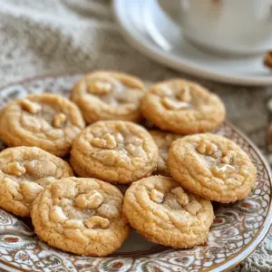 To make Maple Chai Cookies, you need a simple list of ingredients. Here’s what you will need: - 2 cups all-purpose flour - 1 teaspoon baking soda - 1/2 teaspoon salt - 2 teaspoons ground cinnamon - 1 teaspoon ground ginger - 1/2 teaspoon ground cardamom - 1/4 teaspoon ground cloves - 1/2 cup unsalted butter, softened - 1/2 cup packed brown sugar - 1/4 cup granulated sugar - 1/2 cup pure maple syrup - 1 large egg - 1 teaspoon vanilla extract - 1/2 cup chopped walnuts (optional) - 1/2 cup maple sugar for rolling (optional) Gathering these ingredients is key to making your cookies tasty. The spices give a warm flavor that pairs well with maple syrup. The butter adds richness, while the sugars provide sweetness. If you want a nutty crunch, add walnuts. You can find the full recipe for step-by-step guidance. Enjoy the process! - Preheat oven to 350°F (175°C) - Line a baking sheet with parchment paper - Combine flour, baking soda, salt, and spices in a bowl - Cream butter and sugars until fluffy - Add maple syrup, egg, and vanilla - Gradually mix dry ingredients into wet - Fold in walnuts if using - Portion dough onto baking sheet - Bake for 10-12 minutes - Cool on baking sheet before transferring to a rack To make these cookies, start by preheating your oven to 350°F (175°C). This step ensures your cookies bake evenly and rise properly. While it heats, line a baking sheet with parchment paper. This will keep your cookies from sticking and make cleanup easy. Next, let's mix the dry ingredients. In a bowl, combine 2 cups of all-purpose flour, 1 teaspoon of baking soda, 1/2 teaspoon of salt, 2 teaspoons of ground cinnamon, 1 teaspoon of ground ginger, 1/2 teaspoon of ground cardamom, and 1/4 teaspoon of ground cloves. Whisk them together until they blend well. Set this bowl aside for now. In another bowl, cream together 1/2 cup of softened unsalted butter, 1/2 cup of packed brown sugar, and 1/4 cup of granulated sugar. Use an electric mixer on medium speed for about 3-5 minutes. You want it to be light and fluffy, which helps create a nice cookie texture. After that, add 1/2 cup of pure maple syrup, 1 large egg, and 1 teaspoon of vanilla extract. Beat them together until smooth. Now, it’s time to combine the mixtures. Gradually add the dry ingredients into the wet mixture. Stir gently until just mixed. If you want walnuts, now's the time to fold them in. Portion the dough onto your prepared baking sheet. Use a tablespoon or cookie scoop and space them about 2 inches apart. For extra sweetness, roll each mound in maple sugar if you like. Bake the cookies for 10-12 minutes. They should be golden around the edges but soft in the middle. When they are done, cool them on the baking sheet for about 5 minutes. Then, transfer them to a wire rack to cool completely. For the full recipe, check the ingredient list above. Enjoy making these delightful cookies! To achieve that chewy texture in your Maple Chai Cookies, focus on the baking time. Bake them just until the edges turn golden brown. The centers should look soft. This keeps them chewy and delicious. Ingredient temperature matters too. Use softened butter at room temperature. Cold butter can lead to dry cookies. If you forget to take it out, you can microwave it for a few seconds. Just be careful not to melt it. You can enhance the flavor of your cookies by adding more spices. Try a pinch of nutmeg or allspice for warmth. You can also add a splash of vanilla extract for extra depth. Pair these cookies with a warm drink. A cup of chai tea complements the flavors perfectly. Coffee also works well for a cozy treat. If your cookies spread too much during baking, check your butter. If it is too warm, it can cause spreading. Try chilling the cookie dough for about 30 minutes before baking. For dry cookies, ensure you measure the flour correctly. Too much flour can make the cookies dry. If this happens, add a splash of milk or more maple syrup to the dough. This can help bring moisture back into the cookies. {{image_4}} If you want a nut-free Maple Chai Cookie, you can skip the walnuts. Instead, use seeds like sunflower or pumpkin seeds. This keeps the crunch without any nuts. You may want to adjust the texture a bit. Add a bit more flour or oats to help balance the mix. For a gluten-free version, try a blend of almond flour and coconut flour. These flours add a nice flavor and texture. You might need to add an extra egg for binding. This helps the cookies hold together better when baking. You can add chocolate chips to the dough for a sweet twist. Use about half a cup for a rich flavor. You can also experiment with spices like nutmeg or allspice. Each spice changes the taste and adds your own flair to the cookies. Store your Maple Chai Cookies in an airtight container. This keeps them fresh and soft. Make sure the cookies cool completely before sealing them. You can stack them with parchment paper in between to prevent sticking. To freeze cookie dough, scoop the dough onto a baking sheet. Flash freeze for about 1 hour. After that, transfer the dough balls to a freezer-safe bag. Label the bag with the date. To bake, remove the dough from the freezer and let it sit at room temperature for 30 minutes. For baked cookies, let them cool completely. Place them in an airtight container or freezer bag. Thaw by leaving them on the counter for about 1 hour before enjoying. These cookies stay fresh for about 1 week at room temperature. If you freeze them, they can last up to 3 months. Enjoy them at their best by following these storage tips! To make these cookies vegan, swap out a few ingredients. Use flax eggs instead of a large egg. Mix one tablespoon of ground flaxseed with three tablespoons of water and let it sit for five minutes. Replace unsalted butter with vegan butter or coconut oil. Finally, use maple syrup as your sweetener. This keeps the maple flavor while making it plant-based. Yes, you can prepare the dough in advance. After mixing, wrap the dough in plastic wrap and refrigerate it. It stays fresh for up to three days. When you're ready to bake, simply scoop and bake. You can also freeze the dough for up to a month. Just thaw it in the fridge before baking. Serve these cookies warm with a cup of chai tea. The spices in the cookies pair perfectly with the tea's flavor. You can also dust them with a bit of powdered sugar or cinnamon for a special touch. Arrange them on a pretty plate for a nice presentation. Absolutely! These cookies make great gifts. Place them in a decorative box or a clear bag tied with a ribbon. You can also include a handwritten note with your favorite serving suggestions. This adds a personal touch to your gift. You can use honey or agave syrup as a sweetener. However, this will change the flavor slightly. Honey adds a floral note, while agave is milder. If you choose to use granulated sugar, reduce the amount of flour to keep the texture right. This blog post covered everything you need to know about making Maple Chai Cookies. We listed the ingredients, provided clear steps, and shared tips for perfect results. The variations and storage options let you get creative and keep them fresh. Remember, baking is all about enjoying the process and sharing delicious treats. Use these instructions to impress friends and family with your homemade cookies! Get ready to indulge in some tasty fun.