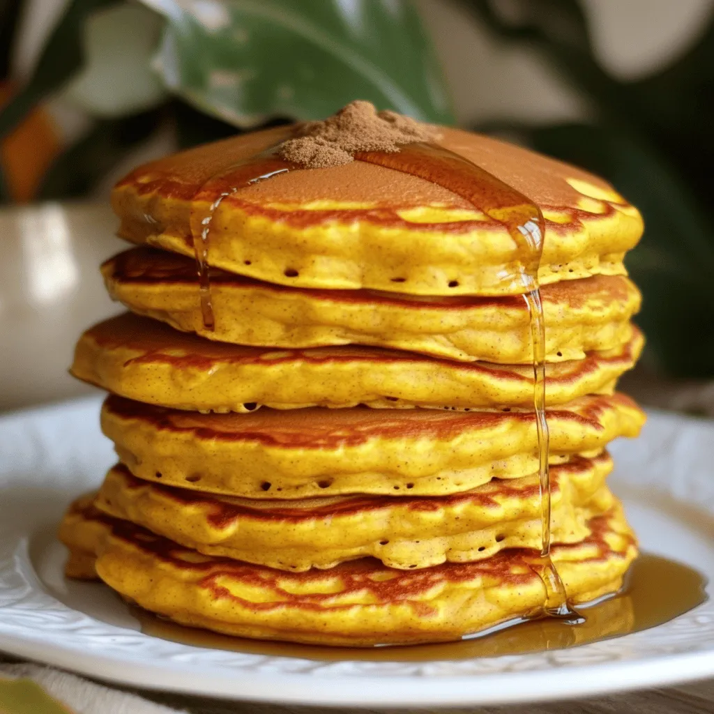 Let’s dive into the key ingredients you need for these delightful pumpkin recipes. Each recipe has unique elements that bring out the best flavors of fall. - Pumpkin Spice Pancakes - 1 cup all-purpose flour - 1/4 cup pumpkin puree - 2 tablespoons granulated sugar - 1 tablespoon baking powder - 1 teaspoon pumpkin pie spice - 1/2 teaspoon salt - 1 cup milk - 1 large egg - 2 tablespoons unsalted butter, melted - Creamy Pumpkin Risotto - 1 cup Arborio rice - 1 can (15 oz) pumpkin puree - 4 cups vegetable stock, warmed - 1 small onion, finely chopped - 2 cloves garlic, minced - 1/2 cup grated Parmesan cheese - 2 tablespoons olive oil - Salt and pepper to taste - Fresh sage leaves for garnish - Savory Pumpkin Soup - 1 medium pumpkin, peeled, seeded, and cubed - 1 onion, chopped - 2 cloves garlic, minced - 4 cups vegetable broth - 1 teaspoon ground cumin - 1 teaspoon ground coriander - Salt and pepper to taste - 1 tablespoon olive oil - Pumpkin seeds for garnish - Pumpkin Chickpea Curry - 1 can (15 oz) chickpeas, drained and rinsed - 1 can (15 oz) pumpkin puree - 1 onion, diced - 2 cloves garlic, minced - 1 tablespoon fresh ginger, grated - 2 tablespoons curry powder - 1 can (14 oz) coconut milk - 2 tablespoons olive oil - Fresh cilantro for garnish For ingredients that are hard to find, you can swap them easily. For example, if you can't find Arborio rice, any short-grain rice can work in risotto. When it comes to pumpkin, you can use both fresh and canned options. Fresh pumpkin offers a bright flavor, while canned pumpkin is convenient and still tasty. If you use fresh, make sure to choose a sugar pumpkin, known for its sweetness and smooth texture. Check out the Full Recipe for detailed steps and more delicious options! 1. Pumpkin Spice Pancakes - In a large bowl, mix flour, sugar, baking powder, pumpkin pie spice, and salt. - In another bowl, whisk milk, egg, pumpkin puree, and melted butter. - Combine wet and dry ingredients gently. Do not overmix. - Heat a non-stick skillet on medium. Pour 1/4 cup of batter for each pancake. - Cook until bubbles form, flip, and brown both sides, about 2-3 minutes. - Serve warm with maple syrup and cinnamon. 2. Creamy Pumpkin Risotto - Heat olive oil in a skillet over medium heat. Add the chopped onion and sauté until soft. - Stir in garlic and Arborio rice, cooking until rice is lightly toasted. - Add warm vegetable stock one ladle at a time, stirring often until absorbed. - After 15 minutes, mix in pumpkin puree. Cook until creamy and rice is al dente. - Stir in Parmesan cheese, season, and garnish with sage leaves before serving. 3. Savory Pumpkin Soup - Heat olive oil in a pot over medium heat. Add onion and cook until soft. - Stir in garlic, cumin, and coriander; sauté until fragrant. - Add cubed pumpkin and vegetable broth. Bring to a boil, then simmer until tender. - Blend the soup until smooth using an immersion or regular blender. - Season with salt and pepper. Serve warm, garnished with pumpkin seeds. 4. Pumpkin Chickpea Curry - Heat olive oil in a pot over medium heat. Sauté diced onion until translucent. - Add garlic, ginger, and curry powder; cook for 1 minute until fragrant. - Mix in chickpeas, pumpkin puree, and coconut milk. Stir to combine. - Simmer for about 15-20 minutes until thickened. - Serve hot, garnished with fresh cilantro. 5. Pumpkin Bread - Preheat your oven to 350°F (175°C). Grease a loaf pan. - In a bowl, mix flour, sugar, baking soda, and spices. - In another bowl, whisk eggs, oil, and pumpkin puree. - Combine wet and dry ingredients until just mixed. - Pour into the loaf pan and bake for 60 minutes or until a toothpick comes out clean. - Let it cool before slicing. Each recipe showcases pumpkin's versatility and rich flavor. Use these steps to create delightful fall dishes that warm your home and heart. To get the best pumpkin flavor, choose fresh pumpkins. Look for pumpkins that feel heavy for their size and have a smooth skin. Here are some key methods to enhance your dishes: - Roasting: Roasting pumpkin brings out its natural sweetness. Cut it into cubes, toss with oil, and roast until tender. - Puree: If you use fresh pumpkin, cook it first, then blend until smooth. This gives a richer taste than canned puree. - Spices: Use warm spices like cinnamon and nutmeg to elevate your pumpkin dishes. They pair well with pumpkin's earthy flavor. Common mistakes can ruin your dish. Here’s how to avoid them: - Overcooking: Don’t overcook pumpkin. It can become mushy and lose flavor. Cook just until tender. - Skimping on seasoning: Pumpkin is mild. Use enough salt and spices to bring out its taste. - Ignoring texture: A creamy soup or risotto is great, but don’t let it become too thick. Add broth if needed. For tools and equipment, here are some must-haves: - Sharp knife: A good knife makes cutting pumpkins easier and safer. - Blender: An immersion blender works well for soups. It’s easy to use and clean. - Baking sheet: Use a sturdy baking sheet for roasting. Line it with parchment for easy cleanup. Using these tips will help you create perfect pumpkin dishes every time. For more ideas, check out the Full Recipe. {{image_4}} You can tweak classic pumpkin recipes to fit your needs. If you're vegan, swap the egg in pancakes for a flax egg. Just mix one tablespoon of flaxseed meal with two and a half tablespoons of water. Let it sit for about five minutes until it thickens. For gluten-free options, use a mix of almond flour and coconut flour instead of all-purpose flour. Try fun flavor pairings with pumpkin. Add maple syrup for sweetness or mix in some nutmeg for spice. You can also blend in roasted garlic for a savory kick. Different regions have their own special pumpkin recipes. In Italy, you might find pumpkin risotto with sage. In Mexico, they use pumpkin in sweets like flan or empanadas. Each twist brings a new taste and story to your table. If you want to explore more recipes, check out the full recipe list for even more delicious options! To keep your pumpkin dishes fresh, store them in airtight containers. This helps lock in moisture and flavor. Always allow the dish to cool before sealing. If you have leftovers, eat them within three to four days. For pumpkin puree, freezing is a great option. You can freeze it in small portions using ice cube trays. Once frozen, pop them into a bag. This way, you can easily use the amount you need later. Different pumpkin recipes have varying shelf lives. Here’s a quick guide: - Pumpkin Soup: Lasts about 3-5 days in the fridge. - Pumpkin Bread: Stays fresh for up to a week at room temperature. - Pumpkin Pancakes: Best consumed within 2-3 days for optimal texture. - Pumpkin Risotto: Enjoy within 2-3 days, as it may dry out. Proper storage keeps your pumpkin dishes tasty and safe. For full details on recipes, check the Full Recipe section. Can I use fresh pumpkin instead of canned? Yes, you can use fresh pumpkin. It adds a great taste. To prepare, roast or steam your pumpkin until soft. Then, blend it until smooth. This gives you fresh pumpkin puree. What are the best pumpkins for cooking? Sugar pumpkins are best for cooking. They are sweet and smooth. Other good choices are pie pumpkins and small carving pumpkins. Avoid large pumpkins meant for decoration. How long can I store pumpkin puree? You can store pumpkin puree in the fridge for up to one week. If you freeze it, it lasts for about three months. Just put it in an airtight container. Can I make pumpkin recipes in advance? Yes, many pumpkin recipes can be made ahead. Dishes like soups and casseroles taste great after sitting. Just store them in the fridge or freezer. Reheat them before serving for the best flavor. For more delicious pumpkin ideas, check out the Full Recipe. This blog post explored the world of pumpkin dishes. We broke down unique ingredients and offered substitutes. Step-by-step instructions made cooking simple and fun. I shared tips to enhance flavor and avoid mistakes. We also looked at creative twists and variations for every diet. Lastly, I gave storage advice to keep your dishes fresh. With this knowledge, you can enjoy delicious pumpkin meals year-round. Happy cooking!