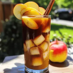 To make Brown Sugar Apple Iced Coffee, gather these simple items: - 1 cup brewed coffee, cooled to room temperature - 1/4 cup apple juice, preferably fresh - 2 tablespoons brown sugar, packed - 1/2 teaspoon ground cinnamon - 1/4 cup milk (choose between dairy or a non-dairy alternative) - Ice cubes - Apple slices and cinnamon sticks for garnish You’ll need a few basic tools to make this drink: - Small saucepan - Large glass or cocktail shaker - Spoon for stirring - Serving glass for your iced coffee If you want to jazz up your drink, try these fun ideas: - Add a dash of vanilla extract for sweetness. - Swap out apple juice for pear or cranberry juice. - Top with whipped cream for a creamier treat. These small changes can make your drink even more delightful. For the full recipe, refer to the instructions above and enjoy your refreshing cool drink! Start by taking a small saucepan. Set it over low heat. Add 2 tablespoons of brown sugar and 1/2 teaspoon of ground cinnamon. Pour in 1/4 cup of brewed coffee. Stir the mix until the sugar dissolves completely. This may take a few minutes. Once it’s dissolved, take the saucepan off the heat. Let it cool slightly before using. Grab a large glass or a cocktail shaker. Pour in the cooled coffee and 1/4 cup of fresh apple juice. Add the brown sugar-cinnamon syrup you just made. Mix everything well until it’s all blended together. This step is crucial for a smooth flavor. Now, it’s time to add the milk. You can choose dairy or a non-dairy milk. Stir gently with a spoon or seal the shaker and give it a light shake. Next, fill a serving glass with ice cubes. Carefully pour the coffee mixture over the ice. This will chill the drink nicely. For a fun touch, garnish with fresh apple slices and a cinnamon stick. This adds a nice look and extra flavor. Enjoy this refreshing drink! For the complete recipe, check out the Full Recipe section. To get the best flavor in your Brown Sugar Apple Iced Coffee, focus on the coffee. Use high-quality, fresh coffee. Brew it strong, as it will mix with apple juice and milk. I like to let the coffee cool at room temperature. This way, it stays smooth. The brown sugar and cinnamon syrup adds depth. Dissolve the sugar well to avoid any graininess. You can adjust this drink to fit your taste. Want more apple flavor? Add more apple juice. Prefer a richer taste? Use whole milk or cream. You can also try different seasonal spices. Nutmeg or pumpkin spice works well, too. If you like it sweeter, add more brown sugar. Don’t forget to garnish with fresh apple slices and a cinnamon stick for a nice touch. Brewing coffee correctly makes a big difference. I recommend using a French press or pour-over method. These methods extract rich flavors. If you like cold coffee, cold brew is a great choice. It’s smooth and less acidic. No matter how you brew it, make sure to cool it before mixing. You can find the full recipe above for a step-by-step guide. {{image_4}} You can choose different types of milk for your Brown Sugar Apple Iced Coffee. Dairy milk is creamy and rich. Almond milk adds a nutty taste. Oat milk gives a smooth and sweet flavor. Coconut milk offers a tropical twist. Each option brings a unique taste to your drink. Feel free to try different kinds to find your favorite! Adding creamers or flavor syrups can change your iced coffee game. Vanilla creamer makes it sweet and smooth. Caramel syrup can add a rich, buttery flavor. Hazelnut syrup brings a lovely nutty essence. You can mix these in with the coffee and apple juice. This way, you customize your drink to fit your mood! Cold brew coffee is a great choice for this recipe. It has a smoother taste and less acidity. You can make it by steeping coffee grounds in cold water for 12-24 hours. Regular brewed coffee works well too, especially when cooled. Both give a tasty base for your Brown Sugar Apple Iced Coffee. Try both to see which one you like more! For the full recipe, check out the complete details. You might have some iced coffee left over. If so, put it in an airtight container. This keeps it fresh for hours. Store it in the fridge. Iced coffee tastes best within one day. Keep your brown sugar in a cool, dry place. If it gets hard, you can soften it. Just add a slice of bread to the jar. For apple juice, store it in the fridge after opening. Be sure to use it within a week. To keep coffee fresh, store it in a dark, cool spot. Use an airtight container to protect it from air and moisture. Ground coffee lasts about a week, while whole beans last longer. Use them within two weeks for the best taste. Yes, you can use decaf coffee. It has the same great taste. This choice helps if you want to enjoy this drink without the caffeine boost. Just brew your decaf coffee as you normally would. Then, let it cool to room temperature before mixing it with the apple juice and syrup. To make this drink vegan, simply replace the milk. Use a non-dairy milk like almond, oat, or soy. This swap keeps the creamy texture while making it vegan. It's easy and still delicious! Just follow the same steps in the Full Recipe. The best ratio is 4:1. This means for every cup of coffee, use 1/4 cup of apple juice. This ratio keeps the coffee flavor strong while adding a nice apple touch. You can adjust it to taste, adding more juice for sweetness if you like. This blog post covered how to make a tasty iced coffee. We explored all the needed ingredients and tools. You learned step-by-step how to prepare the syrup and mix the drink. There were tips to boost flavor and many ways to customize your coffee. Lastly, I shared how to store your leftovers and answered common questions. Experiment and have fun with your iced coffee! Enjoy your drink and make it your own.