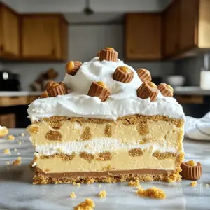 - 1 cup graham cracker crumbs - 16 oz cream cheese, softened - 1/2 cup creamy peanut butter These main ingredients create the base of our cheesecake bars. The graham cracker crumbs form a crunchy crust. Cream cheese gives a rich, creamy texture. Peanut butter adds that delicious, nutty flavor we all love. - 1/4 cup heavy cream - Extra mini peanut butter cups The heavy cream is for whipping, making a light topping. Mini peanut butter cups add a sweet, chocolatey touch. Using these toppings makes your bars look and taste even better. - 1/2 cup unsalted butter, melted - 1/4 cup granulated sugar - 1 cup powdered sugar Unsalted butter binds the crust together. Granulated sugar sweetens the crust, while powdered sugar sweetens the filling. These baking essentials are key to a perfect dessert. - Preheat the oven to 325°F (160°C). - Prepare a 9x9-inch baking dish. You can grease it lightly or line it with parchment paper. This step helps with easy removal later. - In a medium bowl, combine 1 cup of graham cracker crumbs, 1/2 cup of melted unsalted butter, and 1/4 cup of granulated sugar. - Stir until the crumbs are fully coated and moistened. - Firmly press this mixture into the bottom of your dish. This creates a nice, compact crust. Bake it for about 10 minutes, then remove it to cool slightly. - In a large bowl, beat 16 ounces of softened cream cheese until smooth. - Gradually add 1 cup of powdered sugar while mixing. - Then, add 1 teaspoon of vanilla extract and 1/2 cup of creamy peanut butter. Mix on low speed until the blend is smooth and creamy. - Carefully fold in 2 cups of chopped mini peanut butter cups using a spatula. - Pour this filling over the cooled crust. Use your spatula to smooth the top. - Bake in the oven for 30-35 minutes. The edges should be set, but the center can have a slight jiggle. - Allow the bars to cool at room temperature for about an hour. - After that, refrigerate for at least 4 hours, or overnight if you have time. This chilling helps the bars set perfectly. - Softening cream cheese: Start by letting your cream cheese sit out for about 30 minutes. This helps it mix smoothly. If it's too cold, lumps can form in your filling. - Cooling times and chilling tips: After baking, let your bars cool at room temperature for an hour. This step helps set the filling. Then, chill them in the fridge for at least 4 hours. For the best taste, try chilling overnight. - Garnishing with whipped cream and chocolate: Whip some heavy cream until soft peaks form. Spread it on top of your chilled bars. Add mini peanut butter cups for a fun look. A drizzle of melted chocolate adds a nice touch too. - Flavor pairings and presentation ideas: Serve your bars with fresh berries. Strawberries or raspberries add a bright color and tartness. You can also pair them with a scoop of vanilla ice cream for extra creaminess. - Overmixing the filling: When adding the mini peanut butter cups, gently fold them in. Overmixing can make your filling too airy and lose that rich texture. - Proper crust preparation: Make sure to press the graham cracker crust firmly into the dish. This helps it hold together when you cut the bars. If it's too loose, it may crumble when serving. {{image_4}} You can switch up the nut butter for a new taste. Try almond or cashew butter. They add a nice twist to the classic flavor. You can also add chocolate or caramel swirls. Just drizzle them into the cheesecake filling before baking. It gives a fun look and a tasty surprise. For those who need gluten-free options, use gluten-free graham cracker crumbs. They work great as a base. If you're vegan, swap the cream cheese for a non-dairy version. You can also use vegan butter in place of regular butter. These changes keep the creaminess while fitting your diet. Want smaller portions? You can adapt this recipe for cupcake-sized servings. Just pour the filling into lined muffin tins. Bake them for about 20-25 minutes. Keep an eye on them; they bake faster than the full-sized bars. This way, everyone gets their own little treat! To keep your peanut butter cup cheesecake bars fresh, store them in the fridge. Place the bars in an airtight container. This helps prevent them from drying out. If you don't have a container, wrap them tightly in plastic wrap. Make sure to use a clean knife for cutting to avoid mess. If you want to freeze the bars, cut them into squares first. Wrap each square in plastic wrap, then place them in a freezer bag. This method keeps them fresh for up to three months. When you're ready to enjoy, just thaw them in the fridge overnight. These cheesecake bars stay fresh for about five days in the fridge. Look for signs of spoilage, such as a sour smell or a dry texture. You may also notice discoloration on the surface. If you see these signs, it's best to toss them. If you have leftovers that you want to warm up, thaw them slowly in the fridge. Avoid using the microwave, as it can change the texture. You can serve these bars chilled or at room temperature. Just let them sit out for about 15 minutes before serving for the best taste. To make these bars, start by preparing your oven and dish. Preheat your oven to 325°F (160°C). Grease a 9x9-inch baking dish. Then, mix graham cracker crumbs, melted butter, and sugar in a bowl. Press this mix into the dish to form a crust. Bake it for about 10 minutes. Next, beat softened cream cheese in a large bowl until smooth. Gradually add powdered sugar and mix until there are no lumps. Then, add vanilla extract and peanut butter. Mix until smooth. Fold in chopped mini peanut butter cups gently. Pour this filling over the cooled crust and bake for 30 to 35 minutes. Cool the bars at room temperature for an hour and chill in the fridge for at least four hours. Top with whipped cream and extra peanut butter cups before cutting. Yes, you can freeze these bars. After they cool and chill, cut them into squares. Wrap each square in plastic wrap or foil. Store them in an airtight container. They will stay fresh for up to three months in the freezer. To thaw, take out the bars and let them sit in the fridge overnight. You can also thaw them at room temperature for a couple of hours. This way, they will taste just as good as fresh! For neat cuts, use a sharp knife. Dip the knife in hot water, then wipe it dry. This helps the knife glide through the bars smoothly. Cut the bars into squares, wiping the knife clean between cuts. This method gives you clean edges and keeps the filling intact. Yes, you can make some substitutions. If you lack graham cracker crumbs, use digestive biscuits or vanilla wafer cookies for the crust. If you want a lower-fat option, use low-fat cream cheese. For a nut-free version, use sun butter instead of peanut butter. Each swap changes the flavor slightly but can still create a delicious treat! In this post, we explored how to make delicious Peanut Butter Cup Cheesecake Bars. We covered the main ingredients, from graham cracker crumbs to unsalted butter. The step-by-step instructions guide you through prepping, mixing, and baking. I shared tips for the perfect texture and ideas for serving. You can even try variations or store your bars for later enjoyment. With these insights, you’ll create a treat everyone will love. Enjoy your baking!