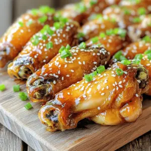 For these tasty air fryer honey garlic chicken wings, you will need: - 2 pounds chicken wings - 1/4 cup honey - 1/4 cup low-sodium soy sauce - 4 cloves garlic, finely minced - 1 teaspoon ground ginger - 1 teaspoon sesame oil - 1 tablespoon apple cider vinegar - Salt and freshly cracked pepper to taste - Sesame seeds and chopped green onions for garnish These ingredients make a sweet and savory blend that coats the wings perfectly. If you need to change things up or don't have an ingredient, here are some easy swaps: - Chicken Wings: Use drumsticks or thighs if you prefer. - Honey: Maple syrup works well for a different sweet flavor. - Low-Sodium Soy Sauce: Coconut aminos can be a great gluten-free option. - Garlic: Garlic powder will do in a pinch, but fresh is best. - Ginger: You can use ground ginger if fresh is not available. These substitutions keep the flavor while catering to your needs. Using the best ingredients makes a big difference in taste. Here are some tips: - Chicken Wings: Buy fresh wings from a trusted source. Frozen wings can work, but fresh is better. - Honey: Choose raw or local honey for richer flavor. - Soy Sauce: Look for low-sodium varieties to control salt levels. - Garlic: Fresh garlic gives a stronger taste than jarred. - Green Onions: Use fresh ones for color and crunch in your dish. Quality ingredients lead to tastier wings and a better cooking experience. Start by gathering your ingredients. You will need honey, soy sauce, garlic, ginger, sesame oil, and apple cider vinegar. In a large mixing bowl, combine: - 1/4 cup honey - 1/4 cup low-sodium soy sauce - 4 cloves garlic, finely minced - 1 teaspoon ground ginger - 1 teaspoon sesame oil - 1 tablespoon apple cider vinegar Whisk these ingredients together well. This creates a sweet and savory marinade that will coat your wings. Now, add 2 pounds of chicken wings to the bowl. Make sure each wing is covered in the marinade. You want all that flavor to soak in. Cover the bowl with plastic wrap. Place it in the fridge for at least 30 minutes. For the best taste, let it marinate for 2 hours. This step is key to juicy, flavorful wings. Preheat your air fryer to 375°F (190°C). This ensures even cooking. Take the wings out of the marinade and let the excess drip off. Lightly season them with salt and freshly cracked pepper, according to your taste. Arrange the wings in a single layer in the air fryer basket. Avoid overcrowding to keep them crispy. You might need to cook them in batches. Cook the wings for 25 to 30 minutes, flipping them halfway. Look for a golden brown color and crispy texture. While the wings cook, pour the leftover marinade into a small saucepan. Bring it to a boil over medium heat, then reduce and simmer for about 5 minutes. This thickens the sauce and intensifies the flavor. Once the wings are done, drizzle the thickened marinade over them. Toss gently to coat. Serve hot, garnished with sesame seeds and chopped green onions. Enjoy your delicious honey garlic chicken wings! To get those wings nice and crispy, preheat your air fryer to 375°F (190°C). This helps cook the wings evenly. Place the wings in a single layer in the basket. Overcrowding can lead to soggy wings. If you have too many, cook them in batches. Flip the wings halfway through cooking. This step ensures they brown evenly. Cook the wings for about 25-30 minutes. Check them at the 25-minute mark to see if they are golden and crispy. Every air fryer is a bit different, so adjust the time if needed. If you want extra crispiness, add 2-3 more minutes to the cooking time. Just keep an eye on them to avoid burning. Use the air fryer for more than just wings! It works great for vegetables, fish, and even desserts. Make sure to clean the basket after every use. This keeps your air fryer working well and prevents old flavors from mixing with new dishes. Try different marinades and seasonings for new flavors. Your creativity will shine through as you explore! {{image_4}} To make spicy honey garlic wings, add heat to the mix. Combine your marinade with hot sauce or chili flakes. I like using 1-2 teaspoons to start. Adjust the spice level to fit your taste. The heat balances well with the sweet honey. You can also try different hot sauces for unique flavors. For an Asian twist, add more flavors to the marinade. Consider mixing in 1 tablespoon of hoisin sauce or rice vinegar. These ingredients add depth and complexity. You can also toss in some chopped green onions or cilantro. This will enhance the fresh taste and aroma of your wings. If you don't have an air fryer, you can bake or grill the wings. Baking takes longer, about 40-45 minutes at 400°F (200°C). Make sure to turn them halfway for even cooking. Grilling gives a smoky flavor. Cook over medium heat for about 20-25 minutes, flipping often. Each method offers tasty results! You can store your honey garlic chicken wings in the fridge. First, let them cool down to room temperature. Then, place the wings in an airtight container. They will stay fresh for up to three days. When ready to eat, check for any odd smells or changes in texture before reheating. If you want to keep your wings longer, freezing is a great option. Use a freezer-safe bag or container to store the wings. Make sure to remove as much air as possible. Label the bag with the date. They can last up to three months in the freezer. When you want to eat them, thaw them overnight in the fridge. To reheat the wings, use your air fryer for the best results. Preheat your air fryer to 350°F (175°C). Place the wings in a single layer and cook for about 10 minutes. This method will keep them crispy. You can also use the oven. Heat it to 350°F (175°C) and bake for 15-20 minutes. Just make sure they are heated through to enjoy their full flavor. You should air fry chicken wings for 25 to 30 minutes. Flip them halfway through. This helps them cook evenly. You want them to look golden brown and crispy. The exact time may vary based on your air fryer model. Always check for doneness to make sure they are fully cooked. Yes, you can use frozen chicken wings. However, you need to adjust the cooking time. Cook them for about 30 to 40 minutes at 375°F (190°C). Be sure to flip them halfway through for even cooking. You may want to add a few extra minutes to get them crispy. Honey garlic chicken wings pair well with many sides. Here are some great options: - Veggie sticks: Carrots and celery add a fresh crunch. - Dips: Try ranch or blue cheese dressing for dipping. - Rice: Steamed white or brown rice balances the flavors. - Salad: A simple green salad adds a nice touch. Feel free to mix and match! Enjoy your meal with friends and family. In this post, we explored the best ingredients and methods for air frying chicken wings. We discussed how to make a tasty marinade, along with tips for quality ingredients and cooking. Remember, achieving that perfect crispiness and flavor is key. Try variations like spicy or Asian-inspired wings to keep it exciting. Proper storage and reheating can ensure your wings stay delicious. With these insights, you can master chicken wings and impress everyone at your next gathering. Get ready to enjoy every bite!