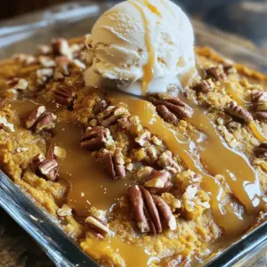 To make a tasty pumpkin pecan cobbler, gather these key ingredients: - 1 cup canned pumpkin puree - 1/2 cup packed brown sugar - 1/2 cup granulated sugar - 1 teaspoon pure vanilla extract - 2 large eggs - 1 teaspoon ground cinnamon - 1/2 teaspoon ground nutmeg - 1/4 teaspoon ground ginger - 1/4 teaspoon salt - 1 cup whole milk - 1 cup all-purpose flour - 1 teaspoon baking powder - 1/2 cup pecans, roughly chopped - 1/4 cup unsalted butter, melted These ingredients create a sweet and spiced dessert perfect for fall. The pumpkin adds moisture and flavor, while the pecans give a nice crunch. You can make your cobbler even better with these toppings: - Vanilla ice cream - Whipped cream - Caramel sauce - Extra chopped pecans Adding a scoop of vanilla ice cream on top makes the warm cobbler even more delightful. A drizzle of caramel sauce adds a sweet touch that pairs well with pumpkin. If you need to swap ingredients, here are some ideas: - Use maple syrup instead of brown sugar for a unique flavor. - Swap whole milk for almond milk for a lighter option. - Try using coconut oil instead of unsalted butter for a dairy-free version. These substitutions can help tailor the recipe to your needs while keeping it delicious. For the full recipe, check out the Autumn Pumpkin Pecan Cobbler. First, set your oven to 350°F (175°C). This temperature is key for our cobbler. While it heats, get a 9x9 inch baking dish. Grease it well with butter or use non-stick spray. This step helps the cobbler come out easily and ensures a nice crust. In a large bowl, add 1 cup of canned pumpkin puree. Next, mix in 1/2 cup of packed brown sugar and 1/2 cup of granulated sugar. Then, pour in 1 teaspoon of pure vanilla extract. Use a whisk and blend until smooth. This is the heart of your cobbler. In a separate bowl, combine 1 cup of whole milk, 1 cup of all-purpose flour, and 1 teaspoon of baking powder. Whisk this mix until it’s smooth and free of lumps. Now, take this dry mix and gently fold it into the pumpkin mixture. Stir until just combined. A few lumps are okay—don’t overdo it! Now, pour the batter into your greased baking dish. Use a spatula to even out the top. This helps it bake evenly and look nice. Next, drizzle 1/4 cup of melted unsalted butter over the top. Don’t mix it in; this will give a crunchy crust. Finally, sprinkle 1/2 cup of roughly chopped pecans over the butter. They will add a tasty crunch and flavor as it bakes. Now, you’re ready to bake! To get the best texture, focus on mixing just right. Stir until the ingredients blend, but don’t overmix. A few lumps are okay. This helps keep the cobbler light and fluffy. You want a soft center with a crispy top. Drizzling melted butter on the batter creates a nice, crunchy crust. This adds a lovely contrast to the soft middle. One common mistake is overbaking. Check your cobbler at 35 minutes. If a toothpick comes out clean, it’s ready. If you bake too long, the cobbler will become dry. Another mistake is not greasing the dish well. This can make it stick and hard to serve. Always grease the pan, so it comes out easily. Spices make this dessert shine. The mix of cinnamon, nutmeg, and ginger gives warmth. You can try adding more spices for a unique twist. A pinch of allspice or clove can add depth. For a fun twist, add a splash of maple syrup to the pumpkin base. This adds a rich sweetness that pairs well with the nuts. Check out the Full Recipe to see how these spices blend perfectly. {{image_4}} If you want to switch things up, try different nuts. Walnuts add a nice crunch and a rich flavor. Almonds can also work well, giving a light nutty taste. For a unique twist, use hazelnuts. They bring a sweet, earthy flavor that pairs well with pumpkin. You can easily make this cobbler gluten-free. Just replace all-purpose flour with a gluten-free blend. Look for a mix that contains xanthan gum. This helps keep the texture right. You can also use almond flour for a nutty flavor. Just remember to adjust the liquid since almond flour absorbs more moisture. Autumn is all about flavors. To bring in more seasonal tastes, add in some apples or pears. These fruits add sweetness and moisture. You could also mix in some cranberries for a tart kick. For spices, consider adding allspice or cloves. They give a warm, cozy touch that complements the pumpkin. To store leftover pumpkin pecan cobbler, let it cool completely. Cover the dish tightly with plastic wrap or aluminum foil. You can also transfer it to an airtight container. This keeps the cobbler fresh for up to three days in the fridge. If you prefer, you can slice the cobbler before storing. This makes it easy to grab a piece later. When you're ready to enjoy your leftover cobbler, preheat your oven to 350°F (175°C). Place the cobbler in an oven-safe dish. Heat for about 15 to 20 minutes until warm. If you're in a hurry, you can use the microwave. Just heat it in short bursts, about 30 seconds at a time. Keep checking to avoid overheating and drying it out. Freezing is a great way to keep pumpkin pecan cobbler longer. First, wrap the whole dish or slices tightly in plastic wrap. Then, place it in a freezer-safe bag. It will last up to three months in the freezer. To thaw, move the cobbler to the fridge for several hours or overnight. Once thawed, reheat it in the oven for the best taste and texture. Enjoy your cobbler anytime! For the full recipe, check out the complete guide above. Yes, you can make this cobbler ahead of time. Prepare it fully and let it cool. Then, cover it and store it in the fridge. You can keep it for up to three days. When ready to serve, simply reheat it in the oven until warm. This helps the flavors blend well. Serve your cobbler warm in bowls. Add a scoop of vanilla ice cream on top. This adds creaminess and balances the pumpkin flavor. You can also sprinkle extra chopped pecans for crunch. A drizzle of caramel sauce makes it even better. This simple serving method showcases the cobbler's beauty. Check your cobbler after 35 minutes. Insert a toothpick into the center. If it comes out clean, it’s ready. The top should look golden brown and firm. If it jiggles or is wet, give it more time. Remember, every oven is different, so keep an eye on it! To wrap it up, we explored how to make a delicious pumpkin pecan cobbler. We covered key ingredients, step-by-step instructions, and tips for perfecting the texture. We also looked at fun variations and easy storage tips. Homemade desserts can bring joy and warmth. This cobbler is a great choice for gatherings. Keep experimenting, and enjoy every bite!