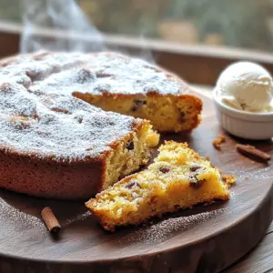 For this Cozy Amish Applesauce Cake, you need these main ingredients: - 1 ½ cups unsweetened applesauce - 2 cups all-purpose flour - 1 ½ cups granulated sugar - 1 teaspoon baking soda - 1 teaspoon baking powder - 1 teaspoon ground cinnamon - ½ teaspoon ground nutmeg - ½ teaspoon salt - ½ cup vegetable oil - 3 large eggs - 1 teaspoon vanilla extract These optional add-ins can enhance the flavor: - 1 cup chopped walnuts - ½ cup raisins - Powdered sugar for dusting Using fresh applesauce gives a nice flavor. If you want, you can swap in spices like allspice or cloves for a twist. Keep the walnuts or raisins if you enjoy a bit of crunch and sweetness. This cake is simple and full of cozy flavors, perfect for any occasion. First, you need to preheat your oven to 350°F (175°C). This step is key for a good bake. Next, prepare a 9x13 inch baking pan. Grease it with butter or cooking spray, then lightly dust it with flour. This helps the cake come out easily. Now, let’s mix the wet ingredients. In a large bowl, add 1 ½ cups of unsweetened applesauce, 1 ½ cups of granulated sugar, and ½ cup of vegetable oil. Use a whisk or electric mixer to blend these until smooth. Once mixed, crack in 3 large eggs, one at a time. Make sure to stir each egg in fully before adding the next. Then, stir in 1 teaspoon of vanilla extract and mix until everything is blended. In a new bowl, sift together 2 cups of all-purpose flour, 1 teaspoon of baking soda, 1 teaspoon of baking powder, 1 teaspoon of ground cinnamon, ½ teaspoon of ground nutmeg, and ½ teaspoon of salt. Sifting breaks up clumps and helps mix the spices evenly. Next, it’s time to fold the dry ingredients into the wet mixture. Add the dry mix gradually, stirring gently until just combined. Be careful not to overmix. This keeps the cake light and fluffy! If you like, you can gently fold in 1 cup of chopped walnuts and ½ cup of raisins to add extra flavor. Now, pour the batter into your prepared pan. Use a spatula to smooth the top evenly. Then, place the pan in your preheated oven. Bake for about 35-40 minutes. To check if it’s done, insert a toothpick into the center. If it comes out clean, your cake is ready. After baking, let the cake cool in the pan for about 10 minutes. Then, carefully transfer it to a wire rack to cool completely. For a lovely touch, dust the top of the cooled cake with powdered sugar before serving. It looks great and adds a nice sweetness. You can slice the cake into squares. Serve it warm or at room temperature. For a cozy treat, add a dollop of whipped cream or a scoop of vanilla ice cream with a sprinkle of cinnamon. Enjoy! To make your cake light and fluffy, avoid overmixing the batter. When you mix the dry ingredients into the wet ones, do it gently. Stop mixing as soon as you see no dry flour. Overmixing makes the cake dense. If you need to substitute, use whole wheat flour for a nutty taste. You can also try applesauce for vegetable oil. This swap adds moisture and cuts fat. Spices can change your cake's taste. Add more cinnamon or a pinch of ginger for warmth. You can also mix in cardamom for a unique twist. Think about using fresh applesauce instead of store-bought. Fresh applesauce gives a brighter flavor. If you use store-bought, pick a brand with no added sugar. It keeps the cake sweet but not too sweet. Try adding nuts or raisins for texture. They bring a pleasant chewiness to each bite. You can even swap in dried cranberries for a tart touch. {{image_4}} You can make this cake fit your needs. For a gluten-free version, swap out the all-purpose flour for a gluten-free blend. Many brands work well as substitutes. Just be sure to check the ratio on the package. If you want to cut back on sugar, you can use honey or maple syrup. Both add a nice flavor too. You can also try using coconut sugar for a healthier option. It has a lower glycemic index and adds a caramel-like taste. You can change the flavors with the seasons. In fall, try adding cranberries or pumpkin puree. They bring a festive touch and a burst of flavor. For Christmas, consider mixing in some candied ginger or nutmeg. These spices add warmth and comfort to the cake. Another idea is to make mini cakes for special occasions. Use muffin tins to create individual servings. Decorate them with festive toppings, like holiday sprinkles or whipped cream. This way, you can share cozy treats with friends and family. Enjoy experimenting with these variations! To keep your Cozy Amish Applesauce Cake fresh, store it in an airtight container. This helps maintain moisture and flavor. If you have leftover cake, cover it with plastic wrap or foil. You can also place it in a cake dome for extra protection. If you want to freeze the cake, first let it cool completely. Cut the cake into slices or keep it whole. Wrap each slice or the whole cake in plastic wrap. Then, place it in a freezer bag. This way, it stays fresh for up to three months. When ready to eat, thaw it in the fridge overnight. At room temperature, the cake will stay fresh for about three to four days. Make sure to keep it in a cool, dry place. If you notice any mold or an off smell, it’s best to throw it away. Signs of spoilage include a dry or hard texture and discoloration. Always trust your senses; if it doesn’t look or smell right, don’t eat it! Can I use brown sugar instead of granulated sugar? Yes, you can use brown sugar. It will add a deeper flavor and moisture. Brown sugar makes the cake taste more rich and gooey. Use the same amount as granulated sugar in the recipe. How do I make this cake ahead of time? You can bake the cake a day before you need it. Let it cool, then wrap it in plastic wrap. Store it at room temperature. This keeps the cake moist. You can also freeze it for up to three months. What pan size is best for this recipe? A 9x13 inch baking pan works best. This size allows the cake to bake evenly. It gives a nice depth for the cake. You can also use two 9-inch round pans if you prefer layers. Can I add more spices or ingredients? Absolutely! Feel free to add more spices like ginger or cloves. You could also add chopped apples or dried fruit. Just keep the total amount of dry ingredients balanced. What pairs well with Amish Applesauce Cake? This cake goes well with whipped cream or vanilla ice cream. You can also serve it with hot chocolate or coffee. Fresh fruit like berries adds a nice touch too. Best beverages to serve alongside the cake Try serving it with warm cider or sweet tea. These drinks complement the cake's cozy flavors. They enhance the overall experience and warm your soul. Cozy Amish Applesauce Cake is a delight you can easily bake. We covered ingredients, mixing, and baking steps. You learned tips for the best texture and flavor, along with variations for every season. Remember to store leftovers properly to keep them fresh. This cake is sure to impress at any gathering. Enjoy trying different spices and add-ins for unique tastes. Your baking adventure is just beginning—have fun experimenting and sharing!