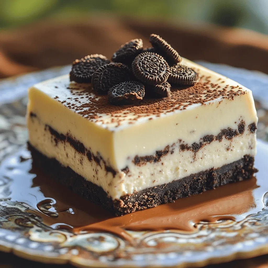 No-Bake Oreo Cheesecake Bars Easy and Irresistible Treat
