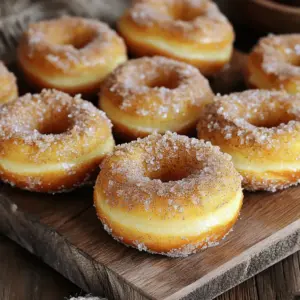 - 2 cups apple cider - 2 ½ cups all-purpose flour - ¾ cup granulated sugar - ½ cup unsalted butter - 1 tsp baking powder - ½ tsp baking soda - 1 tsp ground cinnamon - ½ tsp ground nutmeg - ½ tsp ground ginger - ½ tsp salt - ½ cup brown sugar for coating - 2 large eggs - 1 tsp vanilla extract To make spiced apple cider doughnuts, you need fresh apple cider. It gives the doughnuts a warm, sweet flavor. You will also need all-purpose flour and sugar. These help create a light and fluffy doughnut. Butter adds richness, while eggs bind the ingredients together. Spices make these doughnuts special. Cinnamon, nutmeg, and ginger add warmth and depth. Baking powder and soda help the dough rise, giving it a nice texture. Don't forget the salt; it balances the sweetness. For the finishing touch, brown sugar and cinnamon create a sweet coating. It adds a delightful crunch to each bite. Gather these ingredients, and you are ready to make a treat that celebrates fall. To start, pour 2 cups of apple cider into a saucepan. Place it over medium heat. Let it simmer gently. Stir occasionally as it cooks. Keep an eye on it for about 15-20 minutes. The goal is to reduce it to about 1 cup. This step thickens the cider and concentrates its flavor. Once reduced, remove it from the heat and let it cool slightly. In a large bowl, mix together the dry ingredients. You will need 2 ½ cups of all-purpose flour, 1 teaspoon of baking powder, ½ teaspoon of baking soda, 1 teaspoon of ground cinnamon, ½ teaspoon of ground nutmeg, ½ teaspoon of ground ginger, and ½ teaspoon of salt. Whisk these ingredients well to blend. In another bowl, add ¾ cup of granulated sugar and 2 large eggs. Whisk them until they are fully combined. Then, gradually mix in ½ cup of melted unsalted butter and 1 teaspoon of vanilla extract. Finally, stir in the cooled apple cider. Mix until smooth. Now, gently fold the wet ingredients into the dry ingredients. Use a spatula or wooden spoon for this. Mix just until combined. Be careful not to overmix, as this can make the doughnuts tough. Next, prepare your doughnut pan. Grease it well to prevent sticking. Fill each cavity with the batter, filling them about ¾ full. This allows the doughnuts to rise properly. Now, place the pan in a preheated oven at 350°F (175°C). Bake for about 10-12 minutes. Check for doneness by lightly touching the doughnuts. They should spring back. Once done, let them cool in the pan for about 5 minutes. Then, transfer them to a wire rack to cool completely. To make great doughnuts, start by preventing them from sticking. Grease your doughnut pan well. I use butter for the best results. This helps them slide out easily. Avoid overmixing the batter. Mix just until you see no dry flour. Overmixing makes doughnuts tough, not soft! You can boost the flavor with extra spices. Try adding more cinnamon or nutmeg for a warm taste. A pinch of cloves can also give a nice kick. For a sweet touch, consider glazes or frostings. A simple vanilla glaze adds shine and flavor. For autumn gatherings, present your doughnuts beautifully. Arrange them on a nice platter. Sprinkle a little extra cinnamon on top for flair. Pair them with fresh apple slices or a warm cup of coffee. This balance makes your treat even more delightful! {{image_4}} You can make spiced apple cider doughnuts healthier. Here’s how: - Using whole wheat flour: Replace all-purpose flour with whole wheat flour. This change adds fiber and nutrients. It also gives a nutty flavor that pairs well with spices. - Substituting sugar with natural sweeteners: Use honey or maple syrup instead of granulated sugar. This adds sweetness and keeps the doughnuts moist. Reduce the liquid slightly to keep the right texture. If you need gluten-free doughnuts, you have great choices: - Gluten-free flour alternatives: Use almond flour or a gluten-free flour blend. These options work well and give a tender crumb. - Adjusting wet ingredient ratios: Gluten-free flours absorb more liquid. You may need to add extra apple cider or a bit of yogurt to keep the doughnuts moist. Get creative with flavors in your doughnuts: - Incorporating nuts or chocolate chips: Add chopped walnuts or pecans for crunch. You can also mix in dark chocolate chips for a sweet twist. - Different spice blends: Try pumpkin spice for a seasonal touch. You can also add a hint of vanilla to enhance the flavors and aroma. To keep your spiced apple cider doughnuts fresh, store them in an airtight container. This helps keep moisture in and air out. A simple plastic or glass container works great. Place a paper towel at the bottom to absorb excess moisture. You can stack them, but leave space to avoid squishing. Store them at room temperature for up to three days. If you want to keep them longer, consider freezing them. You can freeze your doughnuts to enjoy later. First, let them cool completely. Wrap each doughnut in plastic wrap or foil. Then, place them in a freezer-safe bag. This prevents freezer burn. They can stay in the freezer for up to three months. When you're ready to eat, take one out and thaw it at room temperature. For best results, let it sit for about an hour. To enjoy your doughnuts warm again, use the oven. Preheat the oven to 350°F (175°C). Place the doughnuts on a baking sheet for about 5-10 minutes. This method keeps them soft and delicious. You can also use a microwave if you're in a hurry. Heat them for about 10-15 seconds. Just be careful not to overheat, or they might get tough. Enjoy your doughnuts warm for the best taste! To reduce apple cider, start with two cups. Pour it into a saucepan. Heat it over medium heat. Stir it occasionally. Let it simmer until it thickens. You want about one cup of reduced cider. This process takes around 15 to 20 minutes. The result should be a sweet, strong flavor. Use this reduced cider in your doughnuts for a rich taste. Yes, you can make the doughnut batter ahead. Store the raw batter in the fridge. Use an airtight container for the best results. It can stay fresh for up to 24 hours. When you're ready to bake, just stir it gently. This helps keep the texture light and fluffy. Spiced apple cider doughnuts stay fresh for about two days at room temperature. Keep them in a covered container. If you want them to last longer, place them in the fridge. They can stay good for about a week in the fridge. Just remember to warm them up before enjoying! In this post, we explored how to make spiced apple cider doughnuts. We covered key ingredients, explained step-by-step instructions, and shared tips for perfect results. I also discussed variations, including healthier options and storage best practices. Remember, these doughnuts bring warm, cozy flavors that fit any autumn gathering. With easy tweaks, you can adjust them to suit your taste. Enjoy making and sharing these treats with family and friends!