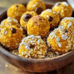 - 1 cup rolled oats - 1/2 cup pumpkin puree - 1/3 cup almond butter (or your choice of nut butter) The base of these energy bites is simple. First, we use rolled oats, which give a nice chewy texture. Then, we add pumpkin puree. This adds flavor and moisture. Finally, almond butter brings in healthy fats and creaminess. You can swap almond butter for any nut butter you like. - 1/3 cup honey or maple syrup - 1 teaspoon vanilla extract - 1 teaspoon pumpkin pie spice Next, we sweeten the bites. Honey or maple syrup adds a touch of sweetness. I love using maple syrup for a richer flavor. Then, we mix in vanilla extract for warmth. Don't forget the pumpkin pie spice! It brings in that classic fall flavor we all love. - 1/2 cup mini chocolate chips (optional) - 1/4 cup chopped nuts (such as walnuts or pecans, optional) - 1/4 cup shredded coconut (optional) Now for the fun part! You can add mini chocolate chips for a sweet surprise. Chopped nuts give a crunch, while shredded coconut adds a tropical twist. These add-ins are optional but can make your bites even more special. Feel free to mix and match based on what you like! In a large bowl, combine 1 cup of rolled oats and 1/2 cup of pumpkin puree. Stir them well until smooth. This mix gives our energy bites a great texture. Next, add 1/3 cup of almond butter and 1/3 cup of honey or maple syrup. Pour in 1 teaspoon of vanilla extract. Mix again until everything is creamy and well combined. Now it’s time to add flavor. Sprinkle in 1 teaspoon of pumpkin pie spice and 1/4 teaspoon of salt. Stir well to spread the spices evenly. If you like, fold in 1/2 cup of mini chocolate chips, 1/4 cup of chopped nuts, and 1/4 cup of shredded coconut. These add-ins make the bites even more fun and tasty. Cover the bowl with plastic wrap or a lid. Place the bowl in the fridge for about 30 minutes. This helps the mixture firm up, making it easier to roll. After chilling, take small portions and roll them into balls about 1 inch wide. Place these balls on a parchment-lined baking sheet. Make sure they are spaced out. Chill them again for 15 minutes to let them set. Once they are firm, store them in an airtight container in the fridge. They will stay fresh for up to one week. To get the best texture, use rolled oats. They add chewiness and help bind the bites. Make sure your pumpkin puree is smooth. This helps mix everything well. If the mixture feels too wet, add more oats. If it feels too dry, a bit of nut butter can help. Adjusting sweetness is easy. Use honey for a classic taste or maple syrup for a vegan touch. Taste the mix before rolling it into balls. You can always add more sweetener if needed. Serving these bites can be fun! Try placing them in a small glass jar. This adds a cute touch to your table. You can also use a bowl to show them off. Dust a little extra pumpkin pie spice on top for flair. It makes them look festive and inviting. You can switch up the nut butter. Almond butter is great, but peanut butter works too. For a nut-free option, try sunflower seed butter. When it comes to sweeteners, agave syrup is another choice. Feel free to add different spices! A dash of cinnamon or nutmeg can change the flavor. You can also mix in dried fruits like cranberries or raisins for extra sweetness. {{image_4}} You can switch up your pumpkin spice energy bites with seasonal ingredients. Adding dried fruits like raisins or cranberries brings a chewy texture. They also add a natural sweetness that fits well with the pumpkin flavor. Try using spices like nutmeg or ginger, too. These spices can give your bites a unique twist while keeping them cozy and warm for fall. You can explore different flavor combos to make your energy bites even more fun. For a chocolate pumpkin spice energy bite, fold in mini chocolate chips. The rich chocolate pairs perfectly with pumpkin spice. Another great option is to create maple pecan energy bites. Just mix in chopped pecans and use maple syrup instead of honey. This swap gives the bites a nutty flavor that is delightful. If you need dietary options, there are easy swaps. For vegan bites, replace honey with maple syrup. This keeps your energy bites sweet without using animal products. You can also make these bites gluten-free by choosing certified gluten-free oats. This simple change allows everyone to enjoy these tasty treats without worry. To keep your pumpkin spice energy bites fresh, use an airtight container. This helps lock in moisture and flavor. I recommend glass jars or plastic containers with tight lids. For best results, store them in the fridge. You can also freeze them for longer storage. Just remember to wrap them well. In the fridge, these bites last about one week. After that, they may start to lose flavor and texture. Signs of spoilage include a strange smell or an off taste. If you see mold or a change in color, it’s time to toss them. These bites are best served cold or at room temperature. They make a great snack anytime! I like to pair them with a warm cup of tea or coffee. You can also enjoy them with yogurt for a quick breakfast. Feel free to get creative with your pairings! These energy bites stay fresh for up to one week. Keep them in an airtight container in the fridge. The cool air helps keep them firm and tasty. After a week, check for any signs of spoilage, like a change in smell or texture. Yes, you can! If you want to skip nuts, use sunflower seed butter or tahini instead. These options still add creaminess and flavor. You can also leave out the nut butter entirely. Just add a bit more pumpkin puree to keep the right texture. If you don’t have pumpkin puree, use mashed banana or applesauce. These swaps change the flavor a bit. Banana adds sweetness, while applesauce keeps it moist. Both options work well, but the taste will be different. Experiment to find what you like best! These pumpkin spice energy bites are easy and fun to make. We combined rolled oats, pumpkin puree, and almond butter with sweet flavors and spices. You can add tasty treats like chocolate chips or nuts. Remember to chill them for the best texture and flavor. These bites are great for snacks or sharing. With a few simple swaps, you can customize them to fit any diet. Enjoy these delightful bites as a tasty treat or energy boost!