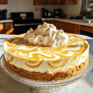 To make the No-Bake Pumpkin Spice Latte Cheesecake, you will need a variety of key ingredients. Each one plays an important role in creating that rich and creamy texture, along with the delightful flavors of pumpkin spice. Here’s the complete list of ingredients you’ll need: - 2 cups graham cracker crumbs - 1/2 cup unsalted butter, melted - 1 cup cream cheese, softened to room temperature - 1/2 cup powdered sugar - 1 cup heavy whipping cream - 1/2 cup pumpkin puree - 1 teaspoon vanilla extract - 1 teaspoon pumpkin spice blend - 1/4 cup strong brewed coffee, cooled - 2 tablespoons gelatin powder (or agar-agar for a vegetarian alternative) - 4 tablespoons cold water Gathering these ingredients is the first step in your cheesecake adventure. The graham cracker crumbs create a crunchy base. The unsalted butter helps to bind the crust together. Cream cheese adds that rich creaminess that makes cheesecake so dreamy. Powdered sugar sweetens the mix, while heavy whipping cream gives the filling a light, airy texture. Pumpkin puree and pumpkin spice blend bring in that warm, fall flavor we all crave. The brewed coffee adds depth to the overall taste. Finally, gelatin is essential for setting the cheesecake, ensuring it holds its shape when sliced. Keep everything ready, and let’s move on to making this delicious cheesecake! Start by mixing 2 cups of graham cracker crumbs with 1/2 cup of melted unsalted butter. Use a fork to blend them together until the crumbs are well-coated. Next, press this mixture firmly into the bottom of a 9-inch springform pan. This helps form a solid crust. After that, place the pan in the refrigerator to chill while you prepare the filling. In a small bowl, sprinkle 2 tablespoons of gelatin powder over 4 tablespoons of cold water. Let it sit for about 5 minutes. This lets the gelatin absorb the water and become spongy. This process is called blooming and it is vital for the texture of your cheesecake. In a large mixing bowl, beat 1 cup of softened cream cheese with 1/2 cup of powdered sugar using an electric mixer. Mix until smooth and creamy. Then, add 1/2 cup of pumpkin puree, 1 teaspoon of vanilla extract, 1 teaspoon of pumpkin spice blend, and 1/4 cup of cooled brewed coffee. Blend these ingredients until they are well combined and creamy. In a separate bowl, whip 1 cup of heavy whipping cream with an electric mixer. Beat it until soft peaks form. This may take a few minutes. Once whipped, gently fold the whipped cream into the pumpkin mixture using a spatula. Be careful not to deflate the cream; this helps keep the filling light and airy. Heat the bloomed gelatin in the microwave for about 10-15 seconds until it dissolves completely. Let it cool slightly. Then, stir it into the pumpkin cheesecake mixture. Make sure it is evenly mixed to ensure the cheesecake sets properly. Pour the pumpkin spice cheesecake filling over the chilled graham cracker crust. Use a spatula to smooth the top. Cover the cheesecake with plastic wrap or a lid. Refrigerate it for at least 4 hours, or overnight if possible. This chilling time is crucial for the cheesecake to set properly. To get the best texture for your cheesecake, use room temperature cream cheese. Cold cream cheese can create lumps. It is hard to mix well when cold. Let it sit out for about 30 minutes before mixing. When you whip the cream, watch for soft peaks. This means the cream is ready. To fold it into the pumpkin mixture, use a spatula. Gently lift and turn the mixture. This keeps the air in the whipped cream. Be careful not to stir too hard or too fast. A beautiful cheesecake deserves a nice look. You can garnish with whipped cream or a sprinkle of cinnamon. Drizzle caramel sauce on top for extra flair. Try adding a few coffee beans or small pumpkins on the plate. It gives a festive touch. Use decorative plates to serve. A nice platter can make your dessert pop. You want it to look just as good as it tastes. One common mistake is overmixing the batter. Mixing too much can make your cheesecake dense. Just mix until everything is combined well. Not chilling long enough can ruin your cheesecake. If it isn’t set properly, it won’t slice well. Chill it for at least 4 hours. For the best results, chill overnight. This allows the flavors to meld together. {{image_4}} You can switch up the spices in your cheesecake. Try adding more cinnamon or a bit of nutmeg for a warm twist. You can even use a mix of spices to create your own blend. For a fun twist, why not add chocolate or caramel flavors? You can mix in some melted chocolate with the filling. Drizzle caramel sauce on top for a sweet finish. Want to make it gluten-free? Use gluten-free graham cracker crumbs for the crust. You can also swap in almond flour or ground oats. If you're looking for a vegan version, use coconut cream instead of heavy cream and replace the cream cheese with a vegan alternative. Just make sure your gelatin is plant-based, like agar-agar, to keep it vegan-friendly. Pair your cheesecake with a warm drink like coffee or chai tea. It makes a great dessert after a cozy meal. For parties, serve it with seasonal fruits like pomegranate or a side of spiced cider. You can also get creative and serve it with a scoop of pumpkin ice cream for a fun twist! To keep your no-bake pumpkin spice latte cheesecake fresh, store it in the fridge. Use an airtight container or cover it with plastic wrap. This prevents the cheesecake from absorbing other odors. If you want to save it for later, you can freeze it. Slice the cheesecake into portions, wrap each slice in plastic wrap, and place them in a freezer-safe bag. This keeps the slices separate and easy to grab. In the fridge, the cheesecake stays fresh for about five days. Check for any off smells or changes in texture. If the surface looks dry or has cracks, it may be time to toss it. Spoiled cheesecake can also develop a sour smell, which is a clear sign of spoilage. This cheesecake is best served cold, so reheating is not needed. If it seems a little soft after freezing, let it thaw in the fridge for a few hours. Before serving, you can refresh it by adding a dollop of whipped cream or a sprinkle of pumpkin spice. This gives it a nice touch and brings back that fresh taste. The cheesecake takes at least 4 hours to set in the fridge. However, for the best results, chill it overnight. This time allows the flavors to meld and the texture to firm up nicely. Yes, you can prepare this cheesecake a day or two ahead. Just be sure to cover it well with plastic wrap to keep it fresh. This will save you time on the day you plan to serve it. If you want a vegetarian option, use agar-agar instead of gelatin. It works well and sets similarly. Just follow the package instructions for blooming and dissolving. You can tell the cheesecake is ready when it feels firm to the touch. If it jiggles a little in the center, that’s okay. It will firm up more as it chills. Yes, this cheesecake can be frozen. Wrap it tightly in plastic wrap and then foil to prevent freezer burn. To thaw, place it in the fridge overnight before serving. This blog post detailed how to make a delicious pumpkin cheesecake. We covered the key ingredients, from graham crackers to espresso, and shared step-by-step instructions. You learned tips for getting the texture just right and explored flavorful variations to try. Don't forget proper storage methods to keep your cheesecake fresh. With this knowledge, you’re ready to create a tasty dessert that impresses. Enjoy each step and make it your own. Happy baking!