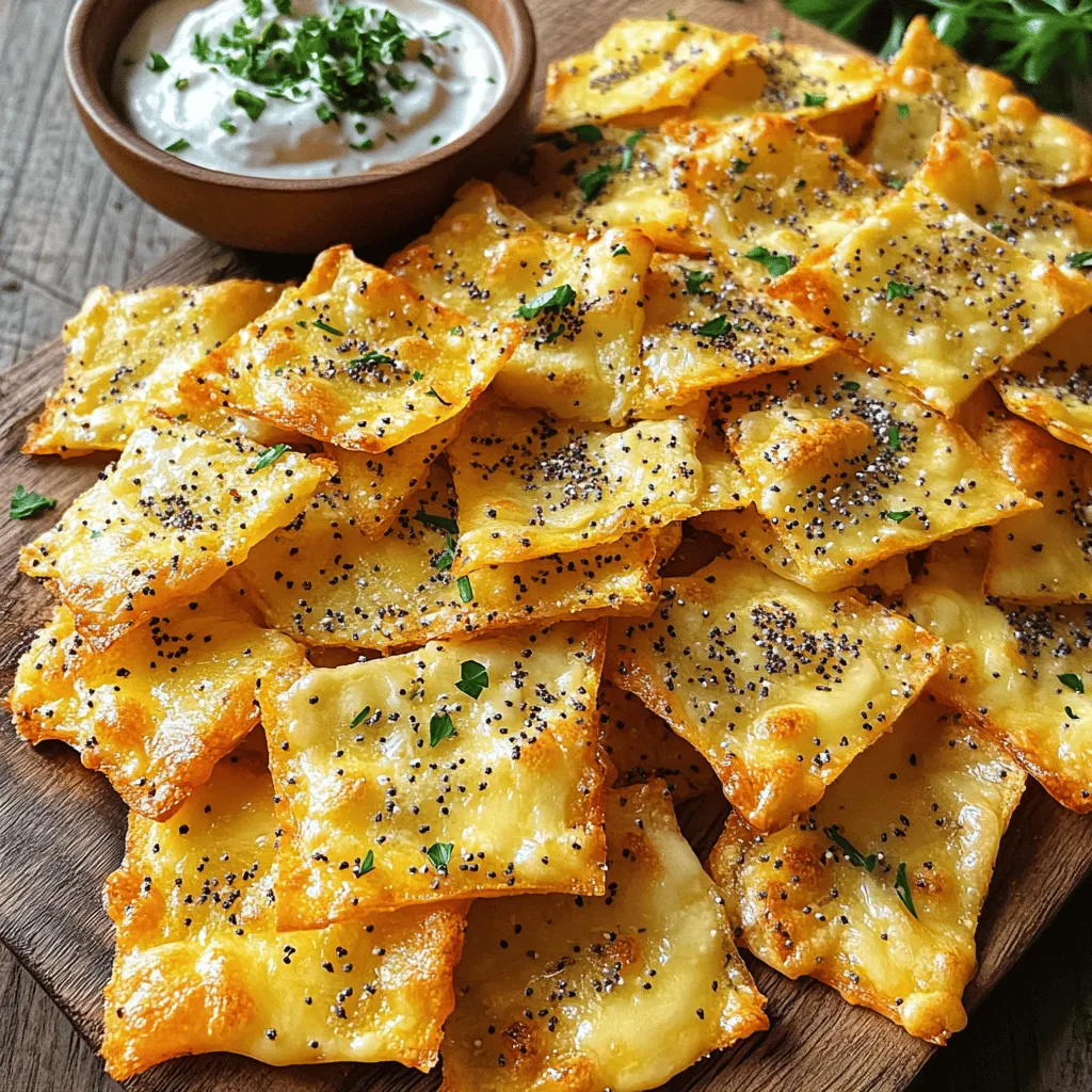 To make Keto Everything Bagel Cheese Chips, you need these tasty ingredients: - 1 cup shredded mozzarella cheese - 1/2 cup grated parmesan cheese - 2 tablespoons almond flour - 1 tablespoon everything bagel seasoning - 1/2 teaspoon garlic powder - 1/2 teaspoon onion powder - Salt, to taste - Optional: Fresh herbs (such as parsley or dill) for garnish These ingredients come together to create a chip that is crispy and full of flavor. The mozzarella and parmesan provide a rich, cheesy base. Almond flour helps bind everything while keeping it low-carb. Everything bagel seasoning adds a burst of taste with garlic and onion powder enhancing the savory notes. You can even sprinkle fresh herbs on top for extra color and flavor. This blend of ingredients makes a perfect snack for anyone on a keto diet. - First, preheat your oven to 350°F (175°C). - While it heats, line a baking sheet with parchment paper. This keeps the chips from sticking. - In a medium bowl, combine 1 cup of shredded mozzarella cheese and 1/2 cup of grated parmesan cheese. - Add 2 tablespoons of almond flour, 1 tablespoon of everything bagel seasoning, 1/2 teaspoon of garlic powder, and 1/2 teaspoon of onion powder. - Sprinkle in salt to taste. Mix until all ingredients blend well. - Use your hands or a spatula to blend the mixture into a dough-like consistency. - Scoop out tablespoon-sized portions and place them on the lined baking sheet. - Space each portion about 2 inches apart. This gives them room to spread. - Flatten each scoop with the back of a spoon. Aim for about 1/4 inch thick chips. - Place the baking sheet in your preheated oven. - Bake for 8 to 10 minutes. Watch for golden edges and a crispy look. - After baking, let the chips cool on the baking sheet for 5 minutes. - Move them to a wire rack to cool fully. This step makes them crispier. - If you like, sprinkle fresh herbs on top for extra flavor and a nice look. To fix consistency issues, mix the cheeses well. If the dough is too dry, add a bit of extra cheese. If it's too wet, sprinkle in more almond flour. This helps you get that nice chip texture. To avoid sticking, use parchment paper on your baking sheet. It keeps the chips from sticking and makes cleanup easy. Also, make sure to space the chips at least 2 inches apart. This gives them room to spread as they bake. Pair these chips with dips for extra flavor. Cream cheese, guacamole, or salsa work great. They add a tasty contrast to the crunchy chips. Trying different seasoning blends can also boost flavor. You can use smoked paprika or cayenne for a spicy kick. For a milder taste, consider ranch seasoning or Italian herbs. Experiment and find your favorite mix! {{image_4}} You can switch up the cheese in this recipe. If you want a different taste, try using cheddar or gouda. These cheeses melt well and add a unique flavor. For a lighter chip, consider using part-skim mozzarella. If you want a stronger cheese flavor, mix in some blue cheese or feta. Both will give your chips a bold twist. You can also use a blend of cheeses. Combining different types gives a rich taste and fun texture. While everything bagel seasoning is a classic, feel free to explore other low-carb blends. A mix of Italian herbs can taste great. Try using dried basil, oregano, and thyme for a savory touch. For a kick, experiment with some chili powder or smoked paprika. These spices add heat and depth. You can also make your custom spice mixes. Think garlic salt, cumin, or even lemon zest for a fresh twist. Adding a sprinkle of nutritional yeast can give a cheesy flavor without the carbs. Get creative and make these chips your own! To keep your Keto Everything Bagel Cheese Chips fresh, use an air-tight container. This helps prevent moisture from ruining their crispiness. You can also use a resealable bag. Make sure to squeeze out the air before sealing it. Store them at room temperature for short-term use. They will last for about a week this way. If you want to keep them longer, refrigeration is a good option. Just remember to let them come back to room temperature before you enjoy them again. These cheese chips can last up to one week when stored properly. They taste best when fresh, so try to eat them sooner rather than later. Watch for signs of spoilage. If they become soft, stale, or develop an off smell, it’s time to toss them. Always trust your senses when it comes to food safety. To make these chips, first, gather your ingredients. You need shredded mozzarella and grated parmesan. Almond flour gives them a nice texture. Everything bagel seasoning adds that classic flavor. You also need garlic and onion powder, plus salt. 1. Preheat your oven to 350°F (175°C) and line a baking sheet with parchment paper. 2. In a bowl, mix the mozzarella and parmesan. Add almond flour, everything bagel seasoning, garlic powder, onion powder, and salt. 3. Blend all the ingredients until they form a dough-like mixture. 4. Scoop out portions with a tablespoon. Space them about 2 inches apart on the baking sheet. 5. Flatten each scoop to about 1/4 inch thick. 6. Bake for 8 to 10 minutes until they turn golden brown. 7. Let them cool for 5 minutes, then transfer to a wire rack. 8. Optionally, sprinkle fresh herbs for extra flavor. This simple process yields crispy, tasty chips perfect for snacking. Yes, you can use different cheeses! Cheddar and gouda work well. However, each cheese changes the flavor. Cheddar gives a sharper taste, while gouda offers a creamy texture. Using cheese blends can also add depth. Just remember, the moisture level varies among cheeses. This affects how crispy your chips get. Aim for cheeses with lower moisture for the best results. Everything bagel seasoning includes several tasty ingredients: - Sesame seeds - Poppy seeds - Dried garlic - Dried onion - Salt These ingredients create the signature flavor. You can find this seasoning in stores or make your own. Just mix equal parts of each ingredient for a tasty blend. Yes, these chips are great for meal prep! You can make a big batch and store them. After baking and cooling, keep them in an airtight container. They last about a week at room temperature. For longer storage, refrigerate them. Just make sure they are fully dry before storing. This helps keep them crispy. You can also re-crisp them in the oven for a few minutes if they lose their crunch. You learned how to make tasty Keto Everything Bagel Cheese Chips. We covered the key ingredients, step-by-step instructions, and helpful tips. Remember, you can switch out cheese and spices for new flavors. Store your chips in an airtight container for freshness. With this recipe, you can enjoy a low-carb snack that fits your diet. Get creative and have fun in the kitchen with these chips!