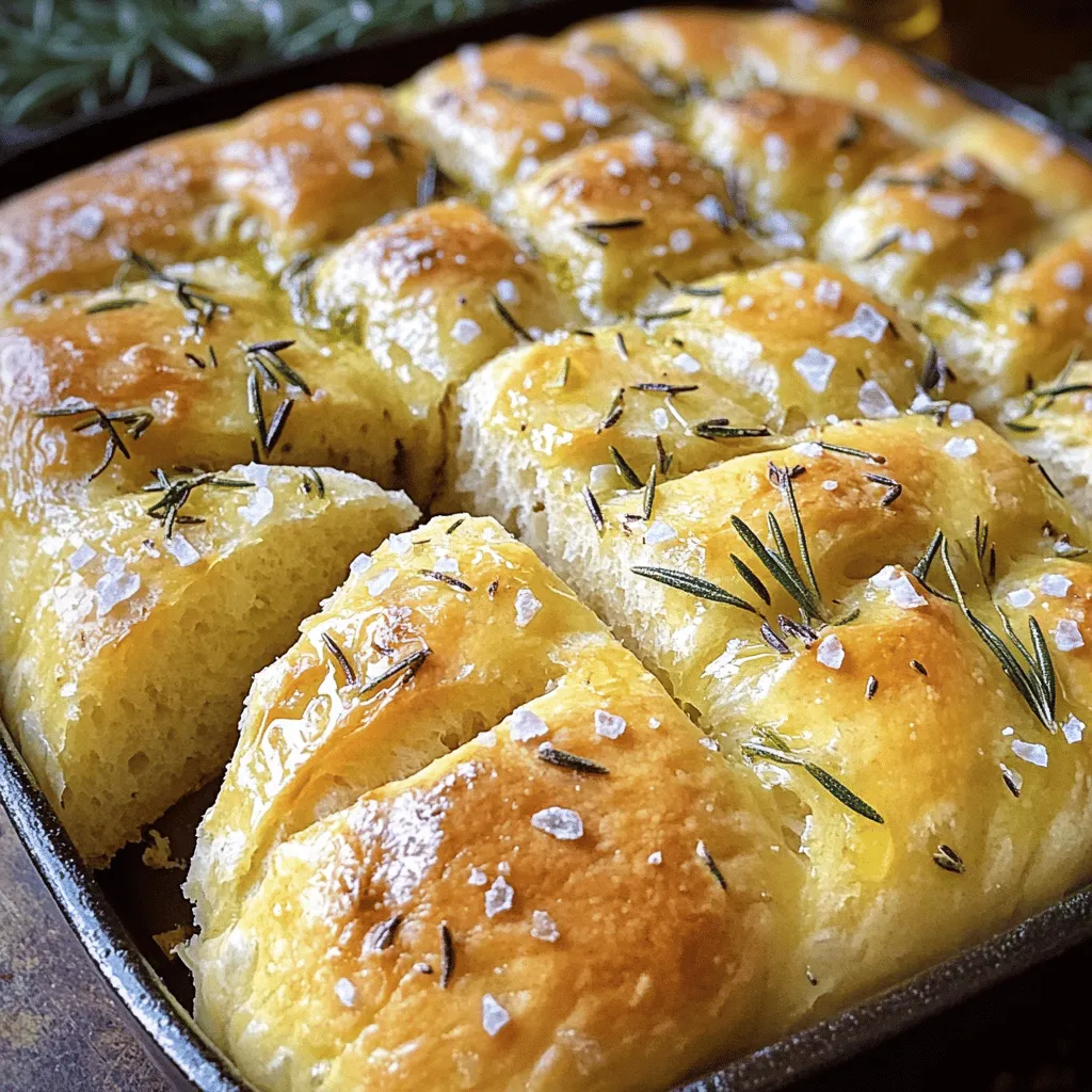 - 3 cups all-purpose flour - 1 ½ teaspoons salt - 1 teaspoon instant yeast - 1 tablespoon chopped fresh rosemary (plus more for garnish) - 1 ½ cups warm water (around 110°F or 43°C) - 2 tablespoons olive oil (for greasing the skillet) - Coarse sea salt (for topping) For this easy no-knead rosemary skillet bread, you need simple ingredients. All-purpose flour gives the bread structure. Salt adds flavor, while instant yeast helps it rise. Fresh rosemary brings a lovely aroma. Warm water activates the yeast. Olive oil greases the skillet and adds richness. Coarse sea salt tops the bread for that perfect crunch. You can easily find these ingredients at your local store. This recipe creates a wonderful bread with a golden crust and soft inside. When you bake it, the smell of rosemary fills your kitchen. It's a treat for your senses! - In a large bowl, combine: - 3 cups all-purpose flour - 1 ½ teaspoons salt - 1 teaspoon instant yeast - 1 tablespoon chopped fresh rosemary - Whisk these dry ingredients well. - Gradually add 1 ½ cups warm water. - Stir with a wooden spoon until a sticky dough forms. - Cover the bowl with plastic wrap or a damp towel. - Let it rest at room temperature for 12 to 18 hours. - Look for bubbles on the surface. - The dough should double in size when ready. - Preheat your oven to 450°F (230°C). - Place a cast-iron skillet in the oven for 30 minutes. - Lightly dust a clean surface with flour to prepare for the dough. - Carefully turn the dough out onto the floured surface. - With floured hands, form the dough into a rough ball. - Do not knead the dough; just shape it gently. - Remove the hot skillet from the oven. - Drizzle 2 tablespoons of olive oil in the skillet. - Place the dough in the skillet's center. - Sprinkle coarse sea salt and remaining chopped rosemary on top. - Cover with a lid or aluminum foil. - Bake for 30 minutes, then uncover the skillet. - Bake for an additional 15 minutes until golden brown. - Let the bread cool in the skillet for 10 minutes. - Transfer to a wire rack to cool completely before slicing. To make the best no-knead bread, you need to avoid common mistakes. First, use fresh yeast. Old yeast can cause the dough to not rise well. Second, make sure your water is warm but not hot. Too much heat can kill the yeast. Third, let the dough rest long enough. A good rise takes time; aim for 12 to 18 hours. The right texture is key for great bread. Your dough should be sticky and shaggy. If it is too dry, add a little more water. Always check that no dry flour is left in the bowl. This ensures even mixing and a softer bread. Pair your warm rosemary bread with dips and dishes for a perfect meal. This bread goes well with olive oil, balsamic vinegar, or a rich cheese spread. Serve it alongside a hearty soup or a fresh salad. The flavors of the rosemary enhance every bite. For a beautiful presentation, slice the warm bread and arrange it on a rustic cutting board. Drizzle it with high-quality olive oil. Finish with a sprinkle of fresh rosemary on top for an eye-catching look. Choose the right skillet or pot for baking. A cast-iron skillet works best, as it holds heat well. You can also use a heavy oven-safe pot. Both options help create a nice crust on the bread. Make sure you have essential baking utensils, like a wooden spoon for mixing and a kitchen towel for covering the dough. A wire rack is helpful for cooling the bread after baking. Having these tools ready will make your bread-making experience smooth and fun. {{image_4}} You can change the flavor by using other fresh herbs. Try thyme, basil, or oregano. Each herb gives a unique taste to the bread. You can also add garlic for a nice kick. Just chop a few cloves and mix them in. If you love cheese, add it too. A cup of shredded cheese like mozzarella or cheddar works great. It makes the bread rich and tasty. Using different flours can change the bread's texture. Whole wheat flour adds a nutty flavor. If you want a healthy twist, use half whole wheat and half all-purpose flour. If you are gluten-free, try a gluten-free flour blend. You may need to adjust the water content. Gluten-free flours often absorb more water. Start with less water and add more as needed until the dough is sticky. This way, you can still enjoy your no-knead bread. To keep your no-knead rosemary skillet bread fresh, store it at room temperature. Use a bread bag or an airtight container to lock in moisture. Make sure the bread cools completely before storing it. This way, it won't get soggy. For long-term storage, freezing is the best option. Wrap the bread tightly in plastic wrap and then place it in a freezer bag. This helps prevent freezer burn. When you're ready to enjoy it again, take the bread out and let it thaw at room temperature. To refresh the bread, preheat your oven to 350°F (175°C) and bake for about 10 minutes. This warms it up and restores its crusty texture. Yes, you can make this bread without rosemary. Here are some ideas for flavor alternatives: - Use thyme for a similar herbal note. - Try adding garlic for a savory twist. - Incorporate sun-dried tomatoes for a pop of flavor. - Mix in cheese, like feta or cheddar, for richness. These options will create a tasty bread without rosemary. Dough may not rise for a few reasons. Here are some possible causes and solutions: - Old yeast: Check the expiration date. Use fresh yeast for best results. - Water temperature: Ensure the water is warm but not hot. Aim for 110°F. - Room temperature: The dough needs a warm space to rise. Try a sunny spot. If the dough still doesn’t rise, try letting it sit longer. Checking for doneness is easy with these tips: - Look for a golden-brown crust on top. - Tap the bottom of the bread; it should sound hollow. - Use a thermometer; the center should reach 200°F. With these checks, you can be sure your bread is perfectly baked. Now you know how to make delicious bread using simple ingredients and steps. You’ve learned how to mix dough, let it rise, shape it, and bake it perfectly. Remember to avoid common mistakes and try different herbs or flour types to suit your taste. Proper storage will keep your bread fresh, and those tips ensure success every time. Baking bread can be fun and rewarding, so grab your tools and start experimenting with flavors today!