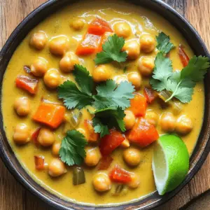 - 2 cans chickpeas - 1 can coconut milk - 1 can diced tomatoes - 1 large onion - 2 cloves garlic - 1-inch piece of ginger - 2 carrots - 1 red bell pepper - Curry powder - Ground cumin - Turmeric powder - Chili powder - Salt and pepper - Olive oil Gather these items before you start. The chickpeas bring protein and fiber. Coconut milk adds creaminess and rich flavor. Diced tomatoes give a nice tang. An onion, garlic, and ginger base makes the stew aromatic. Carrots and red bell pepper add color and sweetness. The spices are key to flavor. Curry powder gives warmth, while cumin and turmeric add depth. Chili powder can add a kick if you like heat. Salt and pepper enhance all the flavors. Olive oil is important for sautéing the base ingredients. Having everything ready makes cooking easier. This stew is not just easy; it’s also healthy and filling. Enjoy the process of making this delightful meal! 1. Start by heating 1 tablespoon of olive oil in a medium skillet over medium heat. 2. Once hot, add 1 finely diced onion. Sauté for about 3-4 minutes. The onion should become soft and see-through. 3. Next, add 2 minced garlic cloves and 1-inch grated ginger to the skillet. Stir for about 1 minute. You want the mixture to smell great. 4. Carefully transfer this mix to your slow cooker. 1. Now, it’s time to add the main ingredients. Put in 2 cans of chickpeas, 1 can of diced tomatoes (with juice), and 1 can of creamy coconut milk. 2. Add 2 cups of low-sodium vegetable broth, 2 chopped carrots, and 1 diced red bell pepper. 3. For flavor, mix in 1 tablespoon of curry powder, 1 teaspoon of ground cumin, 1/2 teaspoon of turmeric powder, and 1/2 teaspoon of chili powder. 4. Stir everything gently to combine. Season with salt and cracked pepper to taste. 1. Cover the slow cooker and set it to low for 6-8 hours or high for 4-5 hours. 2. To check if it’s done, make sure the veggies are tender and everything smells amazing. 3. Once done, stir in the juice of 1 fresh lime. Taste and adjust the seasoning if needed. How can I adjust spice levels? You can change the spice level by adding more or less chili powder. If you want it spicier, add more chili powder. For a milder taste, cut back on it. Always taste as you go! What about fresh herbs or other aromatics? Fresh herbs like cilantro add a bright flavor. Try adding basil or mint for a twist. You can also use lime zest for a zesty kick. These simple additions make the stew pop! What are the best sides to complement the stew? Serve the stew with steamed rice or warm naan. These sides soak up the curry flavors well. You can also pair it with a simple green salad for freshness. What garnishes work well? Fresh cilantro is a great garnish. You can also use lime wedges for an extra burst of flavor. A sprinkle of red pepper flakes adds a nice touch too. How can I thicken the stew if necessary? If the stew is too thin, mix in a tablespoon of cornstarch. Dissolve it in water before adding. This helps thicken the stew without altering the taste. What optional add-ins can make it heartier? Try adding diced sweet potatoes or spinach for more nutrition. You can also mix in cooked quinoa or rice for added texture. These options make the stew more filling and delicious! {{image_4}} To boost the protein, you can add tofu or tempeh. - Tofu: Use firm tofu for a nice texture. Cut it into cubes and add it right before cooking. - Tempeh: Slice tempeh or crumble it into smaller pieces. This adds a nutty flavor that pairs well with the stew. You can also switch up the legumes. Instead of chickpeas, try black beans or lentils. They bring different flavors and textures, making your stew unique. Feel free to change the vegetables based on what you have. - Seasonal Ideas: Try zucchini in summer or sweet potatoes in fall. Both add great taste. - Flavor Combinations: Mix in some spinach or kale near the end of cooking. This adds color and nutrients. You can also use frozen vegetables if fresh ones are not available. They work well and save time. If you need to make the stew gluten-free, it’s easy. The main ingredients are naturally gluten-free. Just check your vegetable broth label to be safe. To lower the fat content, you can use light coconut milk. It cuts down on calories while keeping the stew creamy. You can also skip the olive oil when sautéing. Just use a splash of water or vegetable broth for a healthier option. To keep your Slow Cooker Coconut Curry Chickpea Stew fresh, you must store it properly. For refrigerating leftovers, let the stew cool first. Then, place it in an airtight container. This method helps to lock in flavor and moisture. You can keep it in the fridge for about 3 to 4 days. If you want to freeze the stew, use a freezer-safe container. Make sure to leave some space at the top, as liquids expand when frozen. It can last in the freezer for up to 3 months. When ready to eat, thaw it overnight in the fridge before reheating. When reheating your stew, the best method is to use the stovetop. Pour the stew into a pot and heat it over medium heat. Stir it occasionally to prevent sticking. This method helps maintain its rich texture and flavor. You can also use the microwave. Transfer the stew to a microwave-safe bowl and cover it. Heat in short bursts, stirring in between to ensure even warmth. The key here is to avoid overheating, which can change the stew's texture. In the fridge, your stew will last about 3 to 4 days. If you freeze it, it can be kept for up to 3 months. Always check for signs that the stew has gone bad. If you see mold or notice a strange smell, it's best to discard it. Storing your stew correctly ensures you can enjoy it later, with all its delicious flavors intact. Yes, you can use dried chickpeas. Start by soaking them overnight. This will help soften them. After soaking, cook them in boiling water for about 1 hour. Drain and rinse them before adding to the stew. Adjust the cooking time in the slow cooker. You will need to cook it for 8-10 hours on low or 6-8 hours on high. This ensures the chickpeas are tender and absorb all the flavors. If you need a substitute for coconut milk, try using almond milk or soy milk. These are great dairy-free options. For a richer taste, use oat milk or cashew cream. You can also mix coconut cream with a little water for a similar texture. Just remember to adjust the spices to keep the flavor balanced. Absolutely! For stovetop cooking, start by sautéing the onion, garlic, and ginger in a pot. Once they are soft and fragrant, add the rest of the ingredients. Stir well and bring it to a boil. Then, reduce the heat and let it simmer for about 30-40 minutes. Check the vegetables for tenderness. Stir occasionally to prevent sticking. This method will give you a quick and hearty stew. This blog post covered a tasty chickpea stew. We discussed main ingredients like chickpeas and coconut milk, plus additional veggies and spices. I shared step-by-step instructions for an easy slow-cooker method. There were also tips for flavor and texture, along with variations to suit your taste. Finally, I included storage info and answers to common questions. Enjoy this recipe, and feel free to adapt it. Happy cooking!
