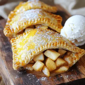 - 2 large apples, peeled and diced - 1/2 cup packed brown sugar - 1 teaspoon ground cinnamon - 1 tablespoon fresh lemon juice - 1 tablespoon cornstarch - 1 package of pre-made pie crusts - 1 egg, beaten (for egg wash) - 1 tablespoon granulated sugar (for topping) When making Air Fryer Apple Hand Pies, having the right ingredients is key. Choose ripe apples for the best taste. I prefer using sweet varieties like Fuji or Honeycrisp. The brown sugar adds depth, while cinnamon brings warmth. Fresh lemon juice brightens the filling and balances the sweetness. Cornstarch helps thicken the apple mix, ensuring a nice texture. Using pre-made pie crusts saves time. They are easy to find in stores and work great for this recipe. The beaten egg acts as a wash, giving the pies a lovely golden color. Finally, sprinkling granulated sugar on top adds a sweet crunch. These ingredients come together to create a delightful treat that is both quick and tasty. Enjoy your cooking! To make the apple filling, start by mixing diced apples with other ingredients. In a medium bowl, combine: - 2 large apples, peeled and diced - 1/2 cup packed brown sugar - 1 teaspoon ground cinnamon - 1 tablespoon fresh lemon juice - 1 tablespoon cornstarch Toss the mixture gently to coat the apples well. Allow it to sit for about 10 minutes. This time helps the flavors blend and the apples soften. Next, prepare your pie crusts. Lightly flour a clean surface and roll out the pre-made pie crusts. Aim for a thickness of about 1/8 inch. Use a round cutter, about 4-5 inches in diameter, to cut out circles. You should get about 8-10 circles from this dough. Now, let’s air fry those hand pies! Preheat your air fryer to 350°F (175°C). This step is important for even cooking. Take one dough circle and place a spoonful (about 1-2 tablespoons) of the apple mixture in the center. Make sure not to overfill to avoid spills. Gently fold the pastry in half to form a half-moon shape. Pinch the edges firmly to seal them. You can also crimp the edges with a fork for a nice touch. Brush the top of each hand pie with a beaten egg. This gives them a lovely golden color. Sprinkle a light dusting of granulated sugar on top for added sweetness. Place the hand pies in a single layer in the air fryer basket. Make sure they have space between them for air to circulate. Air fry for about 10-12 minutes. Check them for a golden brown color and crispiness. Depending on your air fryer, you may need to cook in batches. Once done, let them cool for a few minutes before serving. Enjoy! To get the best results, set your air fryer to 350°F (175°C). This heat ensures the pies cook evenly and get crispy. Make sure to space the pies out in the basket. If they are too close, the hot air won't circulate well. To prevent leaks during cooking, do not overfill the pies. A spoonful of filling is perfect. Pinch the edges well to seal. Using a fork to crimp the edges helps, too. This seals in the filling and keeps it from oozing out. Serve the hand pies warm for the best taste. You can dust them with powdered sugar for a lovely touch. This adds sweetness and makes them look fancy. Pair your pies with a scoop of vanilla ice cream or a dollop of whipped cream. This adds richness and balances the tart apples. It makes your dessert feel special. You can change the filling by adding nuts or raisins. Chopped walnuts or pecans give a nice crunch. Raisins add sweetness and chewiness, too. Don't be afraid to mix in some spices. Nutmeg or allspice can add warmth and depth. A pinch of these can elevate the flavor and make your hand pies unique. {{image_4}} You can mix it up with different fruits. Try pears for a soft texture. Peaches add a sweet, juicy twist. Berries work great, too. They bring a burst of flavor. Just remember to adjust the sugar based on the fruit’s sweetness. This way, your hand pies stay balanced and tasty. If you need a gluten-free option, use a brand like Bob's Red Mill pie crust. It rolls out nicely and holds the filling well. For the filling, keep it simple. Use apples, but also think about using cherries or blueberries. These fruits are naturally gluten-free and delicious! Get creative with your toppings! A caramel drizzle adds sweetness and flair. It makes the pies look fancy. You can also swap granulated sugar for a cinnamon sugar blend. Just mix cinnamon and sugar. Sprinkle it on top for a warm, cozy flavor. These small changes can make your hand pies unique and fun! To store your leftover hand pies, let them cool completely. Place the pies in an airtight container. This keeps them fresh and tasty. You can also wrap each pie tightly in plastic wrap for extra protection. If you stack them, add parchment paper between layers to avoid sticking. You can freeze hand pies both before and after cooking. To freeze before cooking, assemble your pies, then place them on a baking tray. Freeze them until solid, then transfer to a zip-top bag. For freezing after cooking, let them cool first. Store them in an airtight container or a freezer bag. For thawing, take the hand pies out of the freezer. If uncooked, let them sit in the fridge overnight. If you cooked them, thaw them in the fridge for a few hours. To reheat, air fry them at 350°F for 5-7 minutes. This brings back the crispy texture. In the fridge, hand pies stay fresh for about 3-4 days. If you freeze them, they last for about 2-3 months. After that, they may lose flavor. Be sure to label your containers with the date. This helps you keep track of freshness. Yes, you can use homemade pie crust. Homemade crusts taste fresh and buttery. They let you control the ingredients, which is great for taste and texture. You can also add spices or herbs for a unique twist. However, store-bought crusts save time and are easy to use. They work well if you are short on time or not confident in making dough. Yes, you can double the recipe. Just make sure you have enough apples and crusts. When you cook more hand pies, check the cooking time. You may need a few extra minutes to cook them all the way through. Keep an eye on them to make sure they get golden brown and crispy. If the filling leaks, don’t panic. First, make sure to seal the edges tightly. You can use a fork to crimp them well. If you still have leaks, try using less filling next time. Another tip is to let the apple mixture sit longer. This helps the cornstarch absorb some moisture, reducing leaks during cooking. Making tasty hand pies is simple and fun. We covered ingredients, step-by-step instructions, and tips to make them great. Remember to choose your favorite fruit filling and try different toppings. Don’t forget to enjoy them warm with a scoop of ice cream or whipped cream. These hand pies are perfect for sharing with friends or family. Whether you're trying a new flavor or adapting the recipe, have fun in the kitchen!