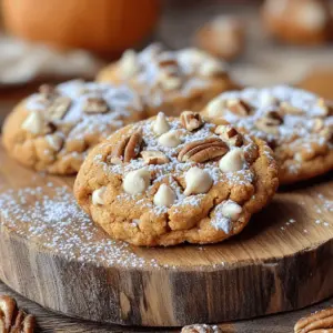 - 1 cup cream cheese, softened - 1/2 cup unsalted butter, softened - 1 cup granulated sugar - 1/2 cup brown sugar, packed firmly - 1 large egg - 1 teaspoon vanilla extract - 2 1/2 cups all-purpose flour - 1 teaspoon baking powder - 1 teaspoon baking soda - 2 teaspoons pumpkin spice blend - 1/2 teaspoon salt - 1 cup white chocolate chips - 1/2 cup chopped pecans (optional) Each ingredient plays a vital role in making these cookies special. The cream cheese adds a rich and creamy texture. Unsalted butter gives a smooth flavor without extra salt. The mix of granulated and brown sugar adds sweetness and depth. Using a large egg helps bind everything together. Vanilla extract brings a warm, sweet note. All-purpose flour is the base, giving structure to your cookies. Baking powder and baking soda help them rise, making them light and fluffy. Pumpkin spice blend is key for that cozy fall flavor. A pinch of salt balances the sweetness. White chocolate chips add a burst of sweetness. Chopped pecans are optional but give a nice crunch. When you gather these ingredients, make sure your cream cheese and butter are at room temperature. This step helps them mix well. Prepare to create a delightful treat that will impress everyone! 1. Start by preheating your oven to 350°F (175°C). This step is key for baking. 2. Prepare two baking sheets. Line them with parchment paper or silicone mats. This helps prevent sticking. 3. In a large bowl, beat the softened cream cheese and butter together. Use an electric mixer on medium speed. Mix until smooth and creamy. 4. Slowly add the granulated sugar and brown sugar. Beat until the mixture is fluffy and light. This adds sweetness and texture. 5. Crack the egg into the bowl. Pour in the vanilla extract. Mix until fully combined. This adds richness and flavor. 1. In a separate bowl, whisk together the all-purpose flour, baking powder, baking soda, pumpkin spice blend, and salt. Make sure no lumps remain. This ensures even flavor and texture. 2. Carefully add the dry mixture to the wet mixture in batches. Mix on low speed until just combined. Do not overmix, as this can make the cookies tough. 1. Gently fold in the white chocolate chips and chopped pecans, if you’re using them. This adds sweetness and crunch. 2. Using a cookie scoop or a tablespoon, drop rounded balls of dough onto the prepared baking sheets. Leave about 2 inches of space between each cookie. This allows them to spread while baking. 3. Bake the cookies for 10-12 minutes. Look for lightly golden edges. The centers might seem soft but will firm up as they cool. 4. After baking, let the cookies sit on the baking sheets for about 5 minutes. This helps them set. Then, transfer them to a wire rack to cool completely. To get the right texture in your cookies, start with the right ingredient temperature. Make sure your cream cheese and butter are at room temperature. This helps them mix smoothly. If your ingredients are cold, your cookies may end up dense. Also, avoid overmixing your dough. Mix just until the flour is combined. Overmixing can lead to tough cookies. You can boost the flavor of your cookies with extra spices. Try adding a pinch of cloves or allspice for warmth. You could also mix in some grated orange zest for a citrus twist. For a fun surprise, consider adding 1/2 cup of chopped apple or dried cranberries. These additions can really brighten up your cookies. When it comes to presentation, arranging your cookies nicely can make a big difference. Place them on a festive platter to catch the eye. For a special touch, dust the cookies lightly with powdered sugar. It gives them a lovely snowy look. You can also add a small bowl of extra white chocolate chips or pecans as a garnish. Enjoy them with a warm drink, like apple cider, for that cozy feel. {{image_4}} You can easily switch up flavors in your cookies. Try using dark chocolate chips instead of white chocolate for a richer taste. If you prefer, use milk chocolate for a sweeter bite. You can also add walnuts or almonds instead of pecans. Both will add a nice crunch. For spices, feel free to mix it up. You can add more cinnamon or even a pinch of cardamom for a unique twist. Want a gluten-free version? Simply use gluten-free flour instead of all-purpose flour. This works well and keeps the cookies soft. For a vegan option, replace the egg with a flax egg. Mix one tablespoon of flaxseed meal with three tablespoons of water. Let it sit until it thickens. You can also use vegan cream cheese and butter for the base. Seasonal ingredients can make these cookies extra special. During fall, add chopped apples or cranberries for a fruity touch. In winter, try adding peppermint extract for a refreshing flavor. For holiday-themed cookies, use colored sprinkles or a drizzle of melted chocolate on top. This makes them festive and fun for any celebration. To keep your pumpkin spice cream cheese cookies fresh, use an airtight container. This keeps them soft and tasty. Line the bottom of the container with parchment paper. This helps avoid sticking. Place a piece of bread in the container. The bread helps keep cookies moist. You can stack cookies in layers with parchment paper in between for easy access. Freezing your cookies is simple. First, let them cool completely. Then, place them in a single layer on a baking sheet. Freeze them for about an hour. Once frozen, transfer cookies to a freezer-safe bag or container. Make sure to remove any extra air to prevent freezer burn. When you want a cookie, take out as many as you need. Let them thaw at room temperature for about 30 minutes. At room temperature, these cookies last about one week. Look for signs like hard edges or a dry texture. If they smell off or have mold, it’s time to toss them. For longer storage, freezing is best. This keeps their great taste and texture for up to three months. Enjoy your pumpkin spice cream cheese cookies anytime with these easy storage tips! Yes, you can use low-fat cream cheese. The cookies will be slightly less rich. They might not be as creamy or fluffy. You may need to adjust the sugar for a sweeter taste. Absolutely! You can make the dough ahead of time. Just wrap it tightly in plastic wrap. Store it in the fridge for up to 3 days. For longer storage, freeze it for up to 3 months. Thaw it in the fridge before baking. Check for lightly golden edges. The centers may look soft but will firm as they cool. If the edges are golden, it’s time to take them out. They usually bake for 10-12 minutes. If you don't have pecans, try walnuts or almonds. You can also skip nuts altogether. The cookies will still taste great without them. Just keep the white chocolate chips for sweetness. To boost the spice flavor, add extra pumpkin spice blend. You can also mix in a bit of cinnamon or nutmeg. A hint of ginger can add a nice warmth. Experiment until you find your perfect taste! This blog post covered the key steps to make delicious cookies. We explored ingredients, mixing techniques, and baking tips. You learned how to adjust flavors and storage methods. The right process leads to perfect cookies every time. Remember to experiment with flavors and enjoy your baking journey. Using fresh ingredients and proper techniques will make your cookies shine. Happy baking!
