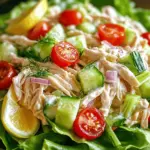 To make a tasty Greek yogurt chicken salad, gather these key ingredients: - 2 cups cooked chicken breast, shredded - 1 cup plain Greek yogurt - 1/2 cup celery, finely chopped - 1/2 cup cucumber, diced small - 1/4 cup red onion, finely diced - 1/4 cup fresh dill, chopped - 1 tablespoon fresh lemon juice - 1 teaspoon garlic powder - Salt and pepper to taste These ingredients create a creamy and flavorful base. The chicken adds protein, while the yogurt gives a light texture. The celery and cucumber add crunch. The red onion and dill offer a nice touch of sweetness and aroma. You can enhance your salad with these fun options: - 1/2 cup cherry tomatoes, halved - Crisp lettuce leaves - Warm pita bread Using cherry tomatoes adds color and sweetness. Serving on lettuce or in pita makes it fun to eat. You can mix and match these garnishes to suit your taste. Each serving of Greek yogurt chicken salad is packed with nutrition. Here’s a quick look at what you get: - Calories: Approximately 250 - Protein: About 30g - Carbohydrates: Roughly 10g - Fats: Around 8g This salad is a healthy choice. It provides protein from chicken and yogurt, plus vitamins from veggies. Enjoy this tasty dish while keeping your health in mind! Start by taking 2 cups of cooked chicken breast. Shred it into fine pieces. Place the shredded chicken in a large mixing bowl. Next, add 1 cup of plain Greek yogurt. Mix them well. You want the chicken to be fully coated in yogurt. This makes a creamy base for your salad. Now, it’s time for some crunch! Chop 1/2 cup of celery into small bits. Dice 1/2 cup of cucumber as well. Add both to the bowl with chicken and yogurt. Then, finely dice 1/4 cup of red onion. Toss that in too. Stir everything together. This mix adds freshness and fun texture to your salad. Next, add 1/4 cup of fresh dill to the mix. It brings a bright flavor. Squeeze in 1 tablespoon of fresh lemon juice for some zing. Sprinkle in 1 teaspoon of garlic powder for depth. Don’t forget to season with salt and pepper. Taste your salad and adjust as needed. For the best flavor, let the salad chill in the fridge for at least 30 minutes. Enjoy serving it on crisp lettuce or inside warm pita bread. Top with halved cherry tomatoes for a pop of color! When picking Greek yogurt, look for the plain kind. It should have no added sugar. Check the label for live cultures, which help with digestion. The creaminess is key for a good salad. I prefer brands with higher protein content for a filling option. This salad needs a mix of flavors. The yogurt adds creaminess, while lemon juice gives it a zesty kick. Fresh dill brightens the dish with an aromatic touch. Always taste your salad before serving. Adjust salt and pepper to find the perfect balance. Chilling your chicken salad is a must. It lets all the flavors mix together well. Aim for at least 30 minutes in the fridge. This time allows the yogurt to soak into the chicken. It also makes the salad cool and refreshing, perfect for hot days. {{image_4}} You can switch out chicken for many proteins. Try using canned tuna for a quick meal. Shredded turkey also works well and gives a nice twist. For a vegetarian option, use chickpeas. They add great texture and protein. Herbs can change the whole taste of your salad. Try fresh basil for a sweet touch. Cilantro adds a fresh, zesty flavor. If you like heat, add a pinch of cayenne pepper. Experimenting with spices can lead to new favorites. You can mix in seasonal veggies to keep things fresh. In summer, add sweet corn for crunch. In fall, diced apples give a sweet and crisp bite. During winter, roasted red peppers add warmth and color. This keeps your salad exciting year-round. To keep your Greek yogurt chicken salad fresh, store it in an airtight container. Make sure to press out excess air before sealing. This helps prevent spoilage and keeps the flavors intact. You can also separate the salad from any garnishes, like cherry tomatoes, to maintain their crunch. When stored properly, this salad can last up to four days in the fridge. Check for any off smells or changes in texture before eating. If it looks or smells strange, it’s best to toss it. Remember, freshness is key for great taste! While I usually don’t recommend freezing Greek yogurt chicken salad, you can do it if needed. Place the salad in a freezer-safe container. Leave some space at the top, as it will expand when frozen. To use, thaw it in the fridge overnight. Keep in mind that the texture may change slightly, but the flavors will still be there. Enjoy your tasty salad! Yes, you can make this salad ahead of time. In fact, it tastes even better after sitting. The flavors blend well when chilled. I recommend making it the day before you plan to serve it. Just store it in the fridge in an airtight container. Absolutely! This recipe is great for meal prep. You can portion it into containers for easy lunches or snacks. It holds up well in the fridge for several days. Just make sure to keep it cold until you are ready to eat. You have many options! Serve it on a bed of crisp lettuce. You can also stuff it into warm pita bread. Pair it with whole-grain crackers or fresh veggies. For a side, try a light soup or a fruit salad. Enjoy your meal! Greek Yogurt Chicken Salad combines healthy ingredients and simple steps. We've covered the key components, from choosing yogurt to adding fresh vegetables. I shared tips for great flavor and storage. Don't shy away from trying variations or different proteins. Whether you make it today or for meal prep, you'll enjoy a delicious dish. Experiment and make it your own. Enjoy every bite!