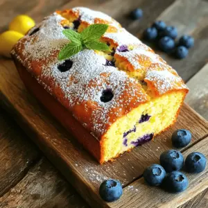 To make a delicious Blueberry Lemon Yogurt Loaf, gather the following main ingredients: - 1 cup plain Greek yogurt - 3/4 cup granulated sugar - 2 large eggs - 1/4 cup vegetable oil - Zest of 1 large lemon - 1/4 cup freshly squeezed lemon juice - 1 1/2 cups all-purpose flour - 1 teaspoon baking powder - 1/2 teaspoon baking soda - 1/4 teaspoon salt - 1 cup fresh blueberries (you can use frozen; just don’t thaw) - 1 tablespoon all-purpose flour (to coat the blueberries) You can add flavor and texture with these optional ingredients: - 1 teaspoon vanilla extract for extra aroma - 1/2 cup chopped nuts, like walnuts or almonds, for crunch - A pinch of cinnamon for warmth and spice - A drizzle of honey for sweetness on top To bake this loaf, you will need some basic tools: - A 9x5 inch loaf pan - A large mixing bowl - A whisk for mixing - A spatula for folding - Measuring cups and spoons - A small bowl for coating blueberries - An oven for baking These ingredients and tools will help you create a moist and flavorful Blueberry Lemon Yogurt Loaf that everyone will love. Enjoy the process and the tasty results! Start by preheating your oven to 350°F (175°C). This step is key for even baking. Next, take a 9x5 inch loaf pan. Lightly grease it with oil and dust with flour. This helps the loaf slide out easily. Alternatively, you can line the pan with parchment paper. This makes cleanup a breeze and ensures perfect removal. In a large bowl, add 1 cup of plain Greek yogurt and 3/4 cup of granulated sugar. Use a whisk to blend them until smooth. This creates a creamy base for your loaf. Next, add 2 large eggs, 1/4 cup of vegetable oil, the zest of one large lemon, and 1/4 cup of freshly squeezed lemon juice. Whisk again until everything is mixed well. In another bowl, sift together 1 1/2 cups of all-purpose flour, 1 teaspoon of baking powder, 1/2 teaspoon of baking soda, and 1/4 teaspoon of salt. Gradually fold the dry mix into the wet mix. Stir gently until just combined. Be careful not to overmix; this can make your loaf dense. To ensure your blueberries do not sink, toss 1 cup of fresh blueberries in 1 tablespoon of all-purpose flour. This light coating helps keep them suspended in the batter. Carefully fold these blueberries into your mixture. Pour the batter into the prepared loaf pan and smooth the top with a spatula. Bake in the oven for 50 to 60 minutes. To check if it's done, insert a toothpick in the center. It should come out clean or with a few moist crumbs. Once baked, let it cool in the pan for about 10 minutes. Then, transfer it to a wire rack to cool completely. To get that bright lemon taste, use fresh lemons. The zest has oils that give strong flavor. Grate the yellow part of the lemon, avoiding the white pith. This pith can taste bitter. Squeeze fresh lemon juice right before adding it to your mix. This keeps the juice fresh and lively. If you want more lemon, add a bit more zest. Adjust to your taste! Blueberries can sink to the bottom when baking. To keep them afloat, coat them in flour. Toss one cup of blueberries with one tablespoon of flour before mixing them in. This light coating helps create a barrier. It allows blueberries to stay evenly spread in the batter. Gently fold in the blueberries last. This keeps them intact and evenly distributed. One common mistake is overmixing the batter. Mix just until combined to keep the loaf moist. Another error is not greasing the pan well. Grease and dust with flour or use parchment paper for easy removal. Finally, check the baking time closely. Ovens can vary, so check the loaf at 50 minutes. A toothpick should come out clean or with a few moist crumbs. Avoid opening the oven too often, as this can affect the baking. {{image_4}} You can swap some ingredients to fit your needs. If you don't have Greek yogurt, try regular yogurt. It might change the texture a bit, but it will still taste great. For sugar, you can use honey or maple syrup. Just remember to adjust the amount since they are sweeter. If you want to make it lighter, you can replace vegetable oil with applesauce. This keeps the loaf moist while cutting down on fat. For the eggs, you can use flaxseed meal mixed with water or a store-bought egg replacer. Each egg can be replaced with 1 tablespoon of flaxseed meal and 2.5 tablespoons of water. While blueberry and lemon shine together, you can mix in other flavors. Add a teaspoon of vanilla extract for warmth. If you want to spice it up, a pinch of cinnamon can add depth. You can also fold in nuts like walnuts or pecans for crunch. If you love tropical flavors, consider adding shredded coconut. This gives your loaf a fun twist. Dried fruits like cranberries or cherries can also work well. Feel free to get creative and discover your favorite combos! If you're following a gluten-free diet, you can use a gluten-free all-purpose flour blend. Make sure it includes xanthan gum to help with texture. For a dairy-free option, use coconut yogurt in place of Greek yogurt. Almond or soy milk can replace the vegetable oil if you need a dairy-free fat source. These swaps will keep your loaf tasty while meeting your dietary needs. To keep your Blueberry Lemon Yogurt Loaf fresh, wrap it tightly. Use plastic wrap or aluminum foil. This method stops air from drying it out. Store the wrapped loaf in a cool, dry place for up to three days. If you want to keep it longer, consider freezing it. Freezing this loaf is easy. First, let it cool completely. Then, slice the loaf into pieces. Wrap each slice in plastic wrap or foil. Place the wrapped slices in a freezer bag. Squeeze out as much air as you can before sealing. Your loaf will stay fresh for up to three months in the freezer. When you're ready to enjoy your loaf, preheat the oven to 350°F (175°C). Place the slices on a baking sheet. Heat for about 10-15 minutes. This warms them up and brings back the moisture. You can also microwave a slice for about 20-30 seconds if you’re in a hurry. Enjoy your delightful slice! Yes, you can use frozen blueberries! Just remember not to thaw them. Thawing can make them mushy. Toss the frozen blueberries in flour before adding them to your batter. This coat helps keep them from sinking to the bottom. You have a few options if you need a substitute. You can use unsweetened regular yogurt. Sour cream works well too. Just pick one that you enjoy. Each option will still keep your loaf moist and tasty! Your blueberry lemon yogurt loaf stays fresh for about three days at room temperature. If you want it to last longer, store it in the fridge. It can last up to a week there. Just make sure to wrap it well to keep it moist. You learned how to make a tasty Blueberry Lemon Yogurt Loaf. We covered the main and optional ingredients, tools you'll need, and step-by-step instructions. I shared tips to enhance flavor, prevent sinking blueberries, and avoid common mistakes. You can explore variations like gluten-free and dairy-free options. Storing leftovers is easy, and I also answered your top FAQs. Now, get ready to bake a loaf that impresses everyone! Enjoy your flavorful creation.