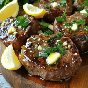 For skillet garlic butter steak bites, gather these key items: - 1 lb sirloin steak, cut into bite-sized pieces - 4 tablespoons unsalted butter - 5 cloves garlic, finely minced These ingredients create a rich and savory flavor. Sirloin steak gives a nice texture. The butter adds creaminess, while garlic brings a strong taste. You will need a few simple seasonings: - Salt and freshly ground black pepper, to taste - 1 teaspoon smoked paprika - 1 tablespoon fresh rosemary, finely chopped - 1 tablespoon fresh parsley, finely chopped - Juice of half a lemon Salt and pepper enhance the natural taste of the steak. Smoked paprika adds warmth. Fresh rosemary and parsley brighten the dish. Lemon juice gives a fresh kick at the end. For a lovely finish, consider these garnishes: - Extra chopped parsley - Lemon wedges Garnishing with parsley makes the dish look vibrant. Lemon wedges add a zesty touch. These simple extras elevate the presentation and flavor profile. First, take your sirloin steak and cut it into bite-sized pieces. This helps with cooking and eating. Next, season the steak. Use salt, black pepper, and smoked paprika. Toss the pieces well so the seasoning coats all sides. This step is key to getting great flavor. Grab a large, heavy skillet and melt 2 tablespoons of unsalted butter over medium-high heat. Wait until the butter is bubbling. Then, add the seasoned steak bites in a single layer. Don’t overcrowd the skillet; cook in batches if needed. Sear the steak for about 2-3 minutes on each side. Look for a golden-brown crust. Once done, transfer the steak to a plate. In the same skillet, lower the heat to medium. Add the remaining 2 tablespoons of butter and let it melt. Once melted, add the minced garlic. Sauté for about 1 minute. Stir frequently until the garlic is fragrant and slightly golden. Be careful not to burn it. Now, return the seared steak bites to the skillet. Toss them in the garlic butter for about a minute. This mixes the flavors well. Next, fold in the chopped rosemary, parsley, and the juice of half a lemon. Mix everything together so the steak bites get coated in all those fresh flavors. Once well mixed, remove the skillet from the heat. Serve the steak bites right away while they are still hot. For a nice look, place them on a wooden board or a white platter. You can add a sprinkle of parsley and some lemon wedges on the side. Enjoy your tasty dish! To get a great sear, use a heavy skillet. Cast iron works best. Heat the skillet on medium-high until hot. Add butter once it's ready. You want the butter to bubble. Avoid overcrowding the pan. Cook in batches if needed. This helps the steak brown well. Watch the time closely. Sear each side for 2-3 minutes. For medium-rare, aim for an internal temp of 130°F. Use a meat thermometer for accuracy. If you prefer it more done, cook a bit longer. Rest the meat for a few minutes after cooking. This keeps it juicy. Add more flavor by using herbs. Fresh rosemary and parsley work great. Feel free to try thyme or oregano too. A splash of balsamic vinegar can add depth. You can also toss in some chili flakes for heat. This makes your steak bites even more tasty! {{image_4}} If you like heat, add chili flakes or cayenne pepper. A teaspoon of either will give your steak bites a nice kick. Mix it in with the other seasonings before cooking. This brings out the flavors in the steak and makes each bite exciting. Herbs can change the taste of your steak bites. Try adding thyme, oregano, or basil for fresh flavors. You can mix these herbs in with the rosemary and parsley. This adds more depth to the dish and makes it smell amazing. You can easily make this dish healthier by adding vegetables. Bell peppers, onions, or mushrooms work great. Just slice them up and toss them in the skillet after you sear the steak. This adds color and nutrition to your meal. Plus, they soak up that rich garlic butter flavor, making everything even tastier. To keep your skillet garlic butter steak bites tasty, store them in an airtight container. Let the steak cool down first. You can keep them in the fridge for up to three days. Make sure to label the container with the date. This helps you keep track of freshness and avoid waste. When you want to enjoy your leftovers, use a skillet for the best results. Heat it on medium-low and add a bit of butter. Place the steak bites in the skillet. Heat for about 5-7 minutes, stirring occasionally. This helps them warm up nicely and keep their flavor. You can also use a microwave, but the skillet gives a better texture. If you want to save your steak bites for later, freezing is a great option. First, let them cool completely. Then, place them in a freezer-safe bag or container. Squeeze out any air to prevent freezer burn. They can last in the freezer for up to three months. When you are ready to eat, thaw them in the fridge overnight before reheating. Yes, you can use other cuts of steak. Ribeye and filet mignon work well, too. Each cut has its own flavor and texture. Ribeye gives a rich taste, while filet mignon is tender. Just remember to adjust cooking time based on thickness. Cut your steak into bite-sized pieces for even cooking. To get your steak bites just right, think about cooking time. For rare steak, sear for 2 minutes on each side. Medium-rare takes about 3 minutes per side. For medium, aim for 4 minutes per side. Use a meat thermometer to check. For rare, it should read 125°F. For medium-rare, look for 135°F, and for medium, 145°F. Several side dishes go well with steak bites. Here are some tasty options: - Garlic mashed potatoes - Creamy coleslaw - Roasted vegetables - Simple green salad - Crispy fries These sides balance the richness of the steak and add variety to your meal. Enjoy experimenting with different pairings! We’ve covered the key steps for making delicious skillet garlic butter steak bites. Start with the right ingredients and seasonings. Remember the cooking process for perfect bites. Use tips for a great sear and to avoid overcooking. Explore variations like spicy or herb-infused options and even add veggies. Store leftovers properly for future enjoyment. With these insights, you can create a meal that delights everyone. Enjoy your cooking journey!