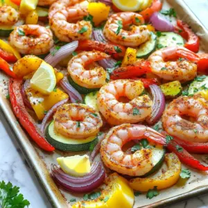 - Shrimp: Use large shrimp, about 1 pound. They should be peeled and deveined. Larger shrimp hold up well to baking and absorb flavors nicely. - Vegetables: I recommend red and yellow bell peppers for sweetness. Zucchini adds a nice crunch. If you want to switch things up, try using asparagus or broccoli. These veggies taste great with Cajun spice too. - Seasonings and Oils: Quality matters here. I use extra virgin olive oil for flavor. Cajun seasoning is key; it brings the heat and depth. Garlic powder and smoked paprika enhance the dish. Don’t forget sea salt and black pepper to taste. Fresh parsley adds a pop of color and freshness at the end. To start, you need to clean the shrimp. Rinse them under cold water. Make sure to remove the shells and the black vein. This keeps your dish fresh and tasty. Next, cut the vegetables. Slice the red and yellow bell peppers into strips. Aim for even sizes to cook well. Cut the zucchini into half-moons. Chop the red onion into wedges. This mix creates a colorful, tasty dish. Now it’s time to mix the shrimp and veggies. In a big bowl, add the cleaned shrimp and cut veggies. Pour in the olive oil. This helps the seasoning stick. Sprinkle on the Cajun seasoning, garlic powder, smoked paprika, sea salt, and pepper. Toss everything gently. Make sure each piece gets coated. This ensures every bite is full of flavor. Set your oven to 400°F (200°C). Line a large sheet pan with parchment paper. This saves you time on cleanup. Spread the shrimp and veggie mix evenly on the pan. Make sure they are in a single layer. This helps them cook evenly. Bake for 15 to 20 minutes. You’ll know they are done when the shrimp turn pink. The veggies should be tender but still crisp. This makes for a perfect bite! To get the best Cajun flavor, choose a good Cajun seasoning. Look for one with bold spices like paprika, garlic, and cayenne. You can also make your own mix. Combine paprika, garlic powder, onion powder, and cayenne pepper. This way, you control the taste. If you want more heat, add a pinch of cayenne. For less spice, use less seasoning or find a milder mix. Taste the seasoning first to know what you like. Cooking time varies based on shrimp size. Large shrimp cook in about 15 to 20 minutes. If you use smaller shrimp, check them after 12 minutes. They cook faster and can turn rubbery if overcooked. For veggies, cut them into even sizes. Red and yellow bell peppers, zucchini, and onion cook well together. Bake them for the same time as the shrimp. This way, they stay crisp and tender. Garnish your dish with fresh parsley. It adds color and flavor. Squeeze a little lemon juice over the shrimp and veggies to brighten the taste. Pair with fluffy rice or quinoa for a full meal. You can also serve with a light sauce, like a garlic aioli or a spicy remoulade. This adds an extra layer of flavor that makes the dish shine. {{image_4}} You can swap shrimp for chicken or tofu. Chicken thighs work well due to their juiciness. Simply cut them into bite-sized pieces and follow the same steps. Tofu is a great choice for a vegan dish. Choose firm tofu, press it to remove moisture, and cut it into cubes. For seafood lovers, you might try scallops or fish fillets. Both cook fast and soak up flavors well. Just make sure to adjust cooking times based on the protein you choose. Feel free to mix up your veggies based on the season. In summer, use fresh corn or cherry tomatoes. In fall, consider sweet potatoes or Brussels sprouts. These changes keep your dish lively and colorful. If you want a low-carb meal, swap starchy vegetables with leafy greens. Spinach, kale, or asparagus are tasty options. They cook quickly and add a nice crunch. Want to change up the taste? Try Asian-inspired flavors. Use soy sauce, ginger, or sesame oil instead of Cajun spices. This twist gives a unique flair to the dish. If you prefer a vegetarian option, add more vegetables and skip the shrimp. You could toss in chickpeas or lentils for protein. These options keep the dish hearty and filling without meat. To store leftovers, place them in an airtight container. Make sure to cool the dish first. Store in the fridge for up to three days. Keeping it sealed helps maintain freshness. When reheating, use the oven for best results. Set it to 350°F (175°C). Place the dish in a baking dish and cover it with foil. This keeps the shrimp and veggies moist. Heat for about 10 to 15 minutes. Avoid the microwave if you can. It may make shrimp rubbery and veggies soggy. To freeze, let the dish cool completely. Transfer it to a freezer-safe container. You can also use freezer bags. Squeeze out as much air as possible before sealing. It will last for up to three months in the freezer. When you're ready to eat, thaw it overnight in the fridge. Reheat it in the oven for best taste and texture. Freezing might change the shrimp’s texture slightly, but it will still taste good. Making this dish is quick and easy. It takes about 10 minutes to prep. Cooking in the oven takes 15 to 20 minutes. So, in total, you’ll spend around 30 minutes from start to finish. This makes it perfect for a busy weeknight meal! Yes, you can use frozen shrimp. Just make sure to thaw them first. Place them in cold water for about 15 to 20 minutes. This keeps them juicy. Fresh shrimp taste great, but frozen works well too. They are often just as good if cooked right. If you need a substitute for Cajun seasoning, you can make your own blend. Mix these spices for a tasty option: - 1 tablespoon paprika - 1 teaspoon garlic powder - 1 teaspoon onion powder - 1 teaspoon cayenne (for heat) - 1 teaspoon dried thyme - 1 teaspoon black pepper You can also try other spice mixes like Creole seasoning or even taco seasoning. These will give your dish a nice kick. Feel free to adjust the heat to your taste! This article covered everything you need for a tasty Sheet Pan Cajun Shrimp & Veggies dish. We explored key ingredients, preparation steps, and baking tips to get the most flavor. I shared useful tricks for perfecting the Cajun spice and variations to fit your taste. Remember to store any leftovers properly to keep them fresh. Cooking should be fun and flexible. Now, gather your ingredients and enjoy making this flavorful meal!